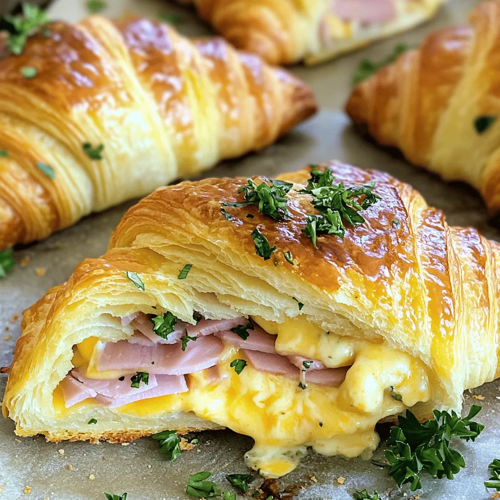 Um gebackene schinken-käse-croissants zuzubereiten, benötigen Sie einfache Zutaten. Hier sind die wichtigsten: