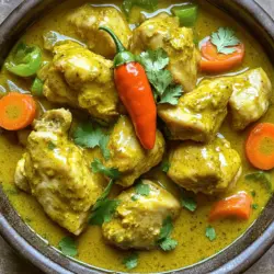 Die Hauptzutaten machen das Gericht besonders. Sie sind einfach zu finden. Hier sind die wichtigsten Zutaten: - 1 kg Hühnchen, in Stücke geschnitten - 2 Esslöffel Jamaikanisches Curry-Pulver - 1 Teelöffel Paprika - 1 Teelöffel schwarzer Pfeffer - 1 Teelöffel Salz - 3 Esslöffel Pflanzenöl - 1 große Zwiebel, gewürfelt - 2 Knoblauchzehen, gehackt - 1 Stück Ingwer (2 cm), gerieben - 2 große Karotten, in Scheiben geschnitten - 1 grüne Paprika, gewürfelt - 1 Dose Kokosmilch (400 ml) - 2 Frühlingszwiebeln, in Ringe geschnitten - 1 Scotch Bonnet Chili (oder nach Geschmack), ganz - Frischer Koriander zum Garnieren
