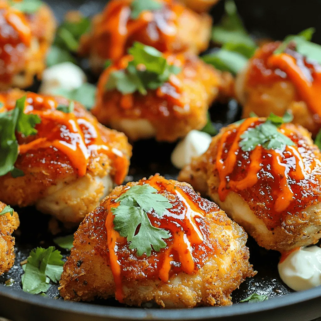 Hier sind die Zutaten, die du für Skillet Bang Bang Chicken Thighs benötigst: