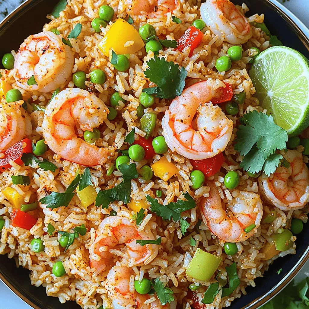 Für Cajun Shrimp Fried Rice braucht man frische und einfache Zutaten. Hier sind die Hauptzutaten: