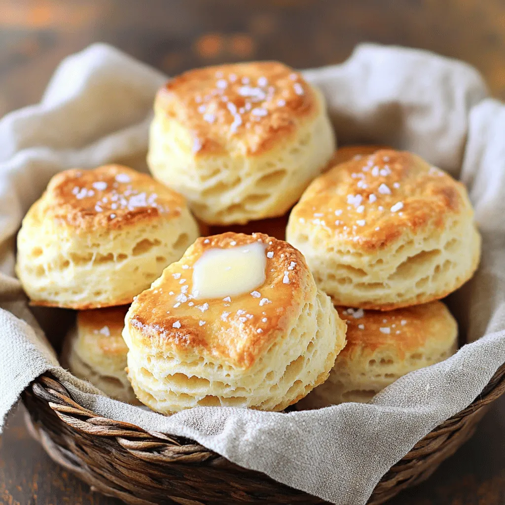 Um fluffige Buttermilch-Brötchen zu machen, benötigen Sie folgende Zutaten: - 2 Tassen Weizenmehl (Type 550) - 1 Esslöffel Backpulver - 1/2 Teelöffel Natron - 1 Teelöffel Salz - 1/4 Tasse ungesalzene Butter, gekühlt und gewürfelt - 3/4 Tasse Buttermilch - 1 Esslöffel Honig (optional) - 1 Esslöffel frisch gehackte Kräuter (z.B. Schnittlauch oder Rosmarin) für zusätzlichen Geschmack (optional) Wenn Sie kreativ sein möchten, können Sie die Brötchen anpassen. Hier sind einige Ideen: - Verwenden Sie Vollkornmehl für einen nussigen Geschmack. - Ersetzen Sie Buttermilch durch Joghurt oder Milch. - Fügen Sie geriebenen Käse oder Speck für herzhaften Genuss hinzu. - Experimentieren Sie mit verschiedenen Kräutern für neue Aromen. Die Wahl der Zutaten ist wichtig für den Geschmack. Hier sind einige Tipps: - Wählen Sie frisches Mehl, das gut riecht und nicht klumpt. - Achten Sie darauf, dass die Butter kalt ist. So bleiben die Brötchen fluffig. - Kaufen Sie hochwertige Buttermilch. Sie gibt den Brötchen einen tollen Geschmack. - Wenn Sie Kräuter verwenden, wählen Sie frische statt getrockneter. So erhalten die Brötchen mehr Aroma. Mit diesen Zutaten und Tipps machen Sie köstliche, fluffige Brötchen. Probieren Sie das Rezept für fluffige Buttermilch-Brötchen, um den besten Geschmack zu erleben! Heizen Sie Ihren Ofen auf 232°C (450°F) vor. Das sorgt für eine tolle Kruste. Legen Sie ein Backblech mit Backpapier aus oder fetten Sie es leicht ein. So bleiben die Brötchen nicht kleben. Diese ersten Schritte sind wichtig. Sie schaffen die Basis für fluffige Ergebnisse. In einer großen Rührschüssel mischen Sie 2 Tassen Weizenmehl, 1 Esslöffel Backpulver, 1/2 Teelöffel Natron und 1 Teelöffel Salz. Verwenden Sie einen Schneebesen, um alles gut zu vermengen. Fügen Sie dann 1/4 Tasse gekühlte, gewürfelte Butter hinzu. Diese Butter muss kalt sein. So werden die Brötchen schön luftig. Verwenden Sie Ihre Finger oder einen Teigmischer, um die Butter in die Mehlmischung zu verarbeiten. Ziel ist es, kleine Stücke zu bilden, die wie Kieselsteine aussehen. Machen Sie nun eine Mulde in der Mitte der Mischung. Gießen Sie 3/4 Tasse Buttermilch hinein. Wenn Sie möchten, fügen Sie 1 Esslöffel Honig und frische Kräuter hinzu. Rühren Sie vorsichtig mit einer Gabel. Mischen Sie, bis der Teig gerade zusammenkommt. Lassen Sie ihn leicht klumpig. Geben Sie den Teig auf eine bemehlte Fläche. Kneten Sie ihn sanft 2-3 Mal. Formen Sie dann ein Rechteck von etwa 2,5 cm Dicke. Nutzen Sie einen Ausstecher oder ein Glas, um die Brötchen auszustechen. Drücken Sie gerade nach unten, ohne zu drehen. Platzieren Sie die Brötchen auf dem Backblech, nah beieinander für weiche Seiten oder verteilt für knusprigere Ränder. Backen Sie die Brötchen 12-15 Minuten, bis sie goldbraun sind. Lassen Sie sie kurz abkühlen. Genießen Sie die fluffigen Brötchen warm mit Butter! Sie sind einfach und lecker. Für das ganze Rezept schauen Sie sich die Full Recipe an. Um die perfekte Konsistenz für Ihre Biscuits zu erreichen, beachten Sie diese Tipps: - Mehl richtig abmessen: Verwenden Sie einen Messbecher und schaufeln Sie das Mehl vorsichtig hinein, ohne es zu verdichten. - Kühle Butter: Kühle Butter sorgt für einen zarten Teig. Schneiden Sie die Butter in kleine Stücke und lagern Sie sie im Kühlschrank. - Nicht übermixen: Mischen Sie den Teig nur so lange, bis die Zutaten verbunden sind. Ein klumpiger Teig ist ideal. - Teigdicke beachten: Rollen Sie den Teig etwa 2,5 cm dick. Dünnere Brötchen können trocken werden. Einige Fehler können Ihre Biscuits ruinieren. Hier sind gängige Probleme und Lösungen: - Teig zu fest kneten: Übermäßiges Kneten macht den Teig zäh. Kneten Sie nur kurz. - Falsche Backtemperatur: Backen Sie die Brötchen bei 232°C, damit sie schön aufgehen. Ein vorgeheizter Ofen ist wichtig. - Zu lange Backzeit: Achten Sie darauf, die Brötchen nicht zu lange zu backen. Goldbraun ist der richtige Punkt. - Nicht genug Platz auf dem Blech: Lassen Sie genug Platz zwischen den Brötchen, wenn Sie eine knusprige Kruste wollen. Servieren Sie Ihre Biscuits mit verschiedenen Beilagen und Ideen: - Mit Butter: Bestreichen Sie die warmen Brötchen mit geschmolzener Butter. - Mit Marmelade: Marmelade oder Honig passt perfekt zu frischen Brötchen. - Für besondere Anlässe: Servieren Sie die Brötchen in einem schönen Korb, mit einem Leinentuch. - Geeignet für Frühstück: Genießen Sie die Brötchen mit Eiern oder Speck für ein herzhaftes Frühstück. Diese Tipps helfen Ihnen, fluffige und leckere Biscuits zu backen. Für das vollständige Rezept schauen Sie sich die Full Recipe an. {{image_4}} Eine einfache Möglichkeit, Ihre Brötchen zu verbessern, ist, Kräuter und Käse hinzuzufügen. Frische Kräuter wie Schnittlauch oder Rosmarin geben den Brötchen einen tollen Geschmack. Hacken Sie die Kräuter fein und mischen Sie sie in den Teig. Für eine herzhaftere Variante können Sie Käse hinzufügen. Käse wie Cheddar oder Parmesan schmelzen beim Backen und verleihen den Brötchen einen würzigen Kick. Fügen Sie etwa 1 Tasse geriebenen Käse zu den trockenen Zutaten hinzu. Diese Kombination sorgt für eine echte Geschmacksexplosion. Wenn Sie süße Brötchen mögen, probieren Sie Zimt-Zucker-Brötchen. Für diese Variante mischen Sie einen Esslöffel Zimt und zwei Esslöffel Zucker. Bestreuen Sie den Teig, bevor Sie die Brötchen ausstechen. Nach dem Backen können Sie die Brötchen mit einer Zuckerglasur überziehen. Mischen Sie Puderzucker mit etwas Wasser oder Milch, bis die Mischung dickflüssig ist. Diese süßen Brötchen sind perfekt zum Frühstück oder als Snack. Wenn Sie Gluten vermeiden, gibt es tolle Alternativen. Verwenden Sie glutenfreies Mehl anstelle von Weizenmehl. Viele Marken bieten Mischungen an, die einen guten Geschmack und eine ähnliche Textur bieten. Achten Sie darauf, dass Sie auch das Backpulver und das Natron verwenden, um die Brötchen fluffig zu machen. Glutenfreie Brötchen brauchen oft etwas mehr Flüssigkeit. Fügen Sie etwas mehr Buttermilch hinzu, wenn der Teig zu trocken ist. So gelingt auch die glutenfreie Variante perfekt. Um frische Brötchen zu lagern, sollten Sie sie zuerst abkühlen lassen. Legen Sie die Brötchen in einen luftdichten Behälter. So bleiben sie weich und frisch. Vermeiden Sie es, sie im Kühlschrank zu lagern. Die Kälte macht sie schnell trocken. Um Brötchen länger aufzubewahren, frieren Sie sie ein. Wickeln Sie jedes Brötchen in Frischhaltefolie. Legen Sie die eingewickelten Brötchen in einen Gefrierbeutel. So vermeiden Sie Gefrierbrand. Wenn Sie Lust auf frische Brötchen haben, nehmen Sie sie einfach heraus und lassen Sie sie auftauen. Sie können sie auch kurz im Ofen aufbacken für mehr Frische. Für längere Frische können Sie die Brötchen in ein Tuch wickeln, bevor Sie sie in einen Behälter legen. Das Tuch hält die Feuchtigkeit fest. Außerdem können Sie die Brötchen mit einem Stück Obst lagern. Ein Apfel oder eine Banane gibt Feuchtigkeit ab und hält die Brötchen weich. Achten Sie darauf, dass die Brötchen nicht zu nah an stark riechenden Lebensmitteln liegen. So bleibt ihr eigener Geschmack erhalten. Brötchen bleiben frisch für etwa zwei bis drei Tage. Lagern Sie sie in einem luftdichten Behälter. So bleibt die Feuchtigkeit drin. Nach ein paar Tagen können sie hart werden. Um sie wieder weich zu machen, heizen Sie sie kurz im Ofen auf. Das gibt ihnen das frische Gefühl zurück. Ja, Sie können die Brötchen im Voraus machen. Bereiten Sie den Teig vor und formen Sie die Brötchen. Legen Sie sie dann auf ein Backblech. Decken Sie sie mit Folie ab und kühlen Sie sie. Backen Sie sie erst, wenn Sie bereit sind, sie zu genießen. So sparen Sie Zeit und haben frische Brötchen. Wenn der Teig zu klebrig ist, fügen Sie etwas mehr Mehl hinzu. Arbeiten Sie es vorsichtig ein, um die Konsistenz zu verbessern. Achten Sie darauf, nicht zu viel Mehl zu verwenden. Ein leicht klebriger Teig ist ideal für fluffige Brötchen. Wenn nötig, verwenden Sie bemehlte Hände beim Formen. Fluffige Buttermilch-Brötchen sind eine tolle Ergänzung für jedes Frühstück. Wir haben die wichtigsten Zutaten und unsere besten Tipps geteilt. Die richtigen Zutaten sind der Schlüssel, um die perfekte Konsistenz zu erreichen. Variationen wie Kräuter, Käse oder süße Optionen bringen neuen Geschmack. Achten Sie auf die Lagerung, damit Ihre Brötchen frisch bleiben. Ich hoffe, diese Tipps helfen Ihnen, köstliche Brötchen zu backen und zu genießen. Viel Freude beim Ausprobieren und Teilen!