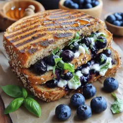 - 4 Scheiben Vollkornbrot - 150g weicher Ziegenkäse - 1 Tasse frische Blaubeeren