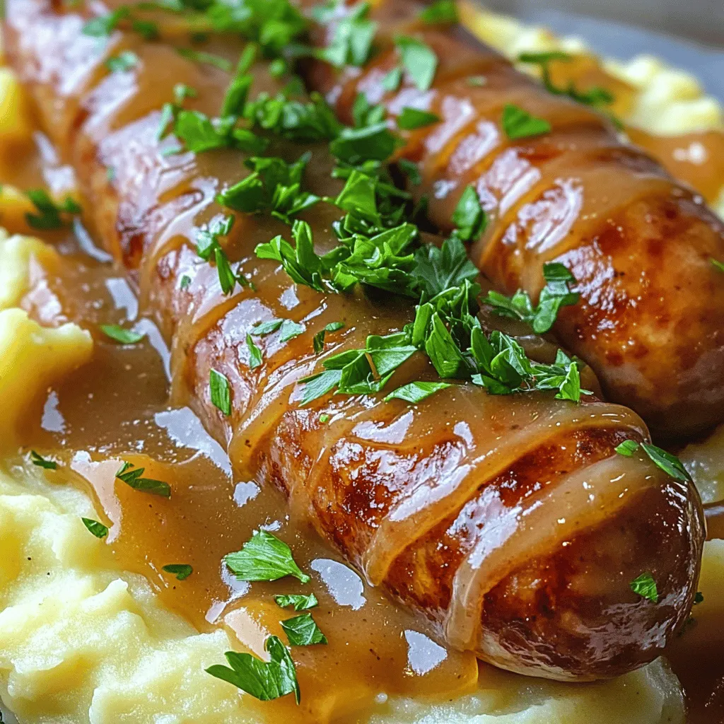 Bangers and Mash ist ein klassisches britisches Gericht. Es besteht aus Würsten und Kartoffelpüree. Die Geschichte reicht bis ins 19. Jahrhundert zurück. Arbeiter in London aßen es oft. Es war einfach, günstig und sättigend. Die Würste waren oft aus Schweinefleisch, aber auch andere Varianten sind beliebt.