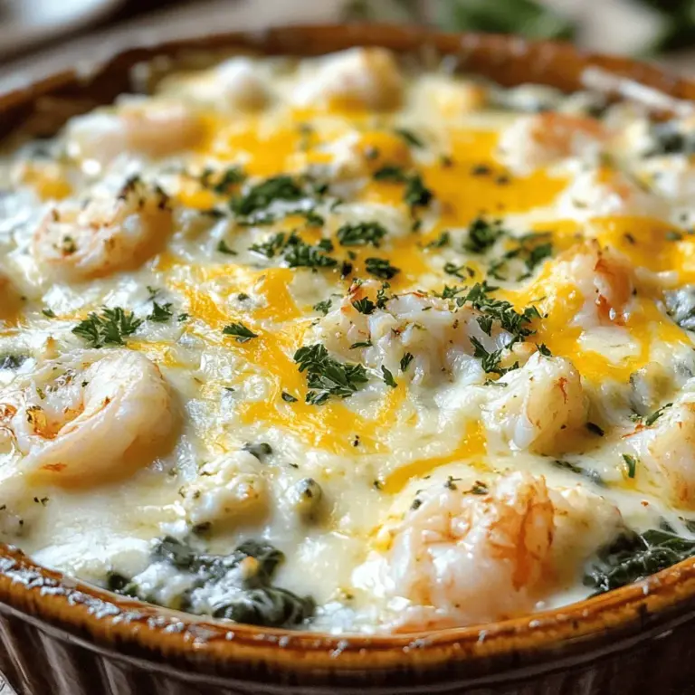 - Garnelen und Krabbenfleisch: Diese Meeresfrüchte geben dem Dip viel Geschmack. Sie sind auch reich an Proteinen. Verwende frische Garnelen, wenn möglich, für den besten Geschmack. Das Krabbenfleisch sollte gut abgetropft sein.