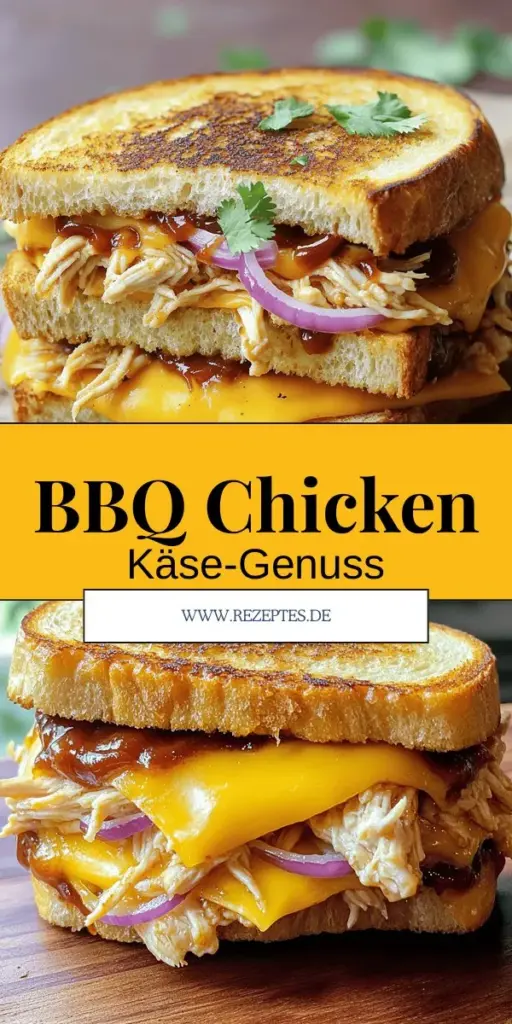 Entdecke das perfekte BBQ Chicken Grilled Cheese Rezept, das jeden begeistert! Dieses herzhafte Sandwich vereint zartes Hühnchen, würzige BBQ-Sauce und geschmolzenen Käse auf knusprigem Sauerteigbrot. In der einfachen Schritt-für-Schritt-Anleitung teile ich die besten Tipps und Zutaten für ein unvergleichliches Geschmackserlebnis. Klicke jetzt und lerne, wie du dieses köstliche Sandwich zubereiten kannst – dein Gaumen wird es lieben!