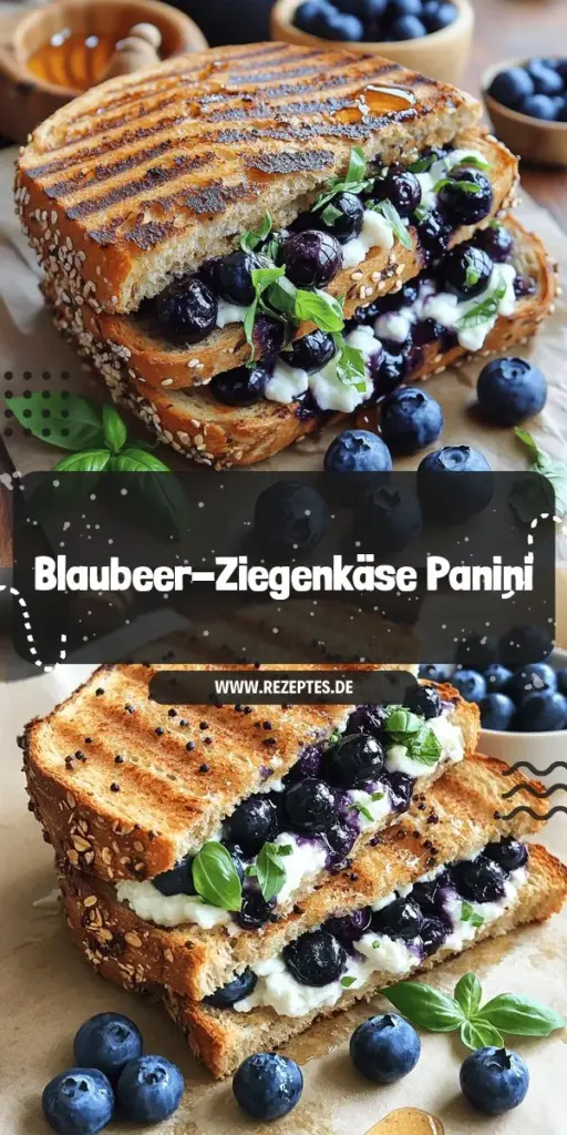 Entdecken Sie das köstliche Blaubeer Basilikum Ziegenkäse Panini Sandwich, das jede Geschmacksknospe begeistert! Dieses einfache Rezept kombiniert frische Blaubeeren, cremigen Ziegenkäse und aromatischen Basilikum für einen unwiderstehlichen Genuss. In nur 15 Minuten zaubern Sie ein perfektes Sandwich, das nicht nur gesund ist, sondern auch einfach zuzubereiten. Klicken Sie jetzt, um das vollständige Rezept zu entdecken und Ihre Küche mit diesem geschmacklichen Highlight zu bereichern!