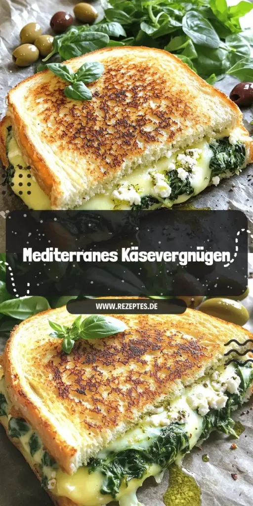 Entdecke das köstliche Rezept für Mediterranean Spinach Grilled Cheese! Dieses einfache und schnelle Gericht vereint frischen Spinat, leckeren Feta und zarten Mozzarella in einem knusprigen Sandwich. Ideal für ein schnelles Mittagessen oder einen gemütlichen Snack! Lass dich von den mediterranen Aromen verzaubern und kreiere eine gesunde Mahlzeit, die begeistert. Klicke hier, um das vollständige Rezept und alle Tipps zu erfahren!