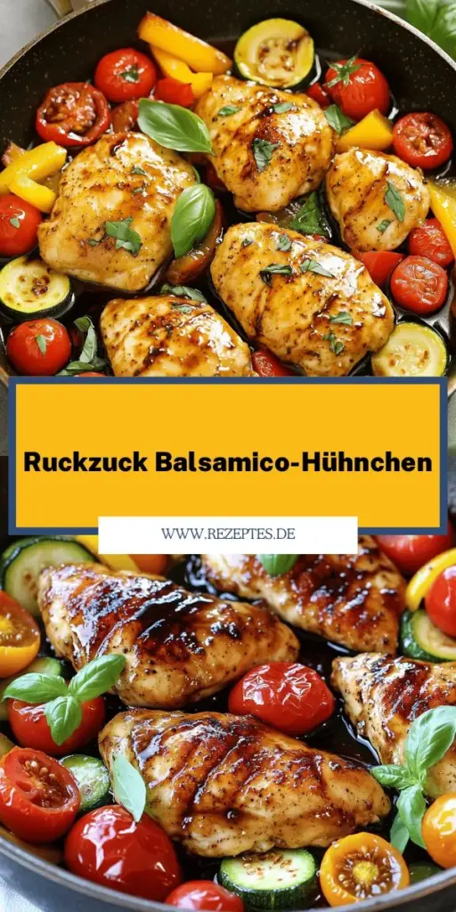 Entdecke das einfache und leckere Ein-Pfannen-Balsamico-Hühnchen, das deine Woche aufpeppt! Mit saftigem Hähnchen, buntem Gemüse und einer aromatischen Balsamico-Marinade zauberst du im Handumdrehen ein Gericht, das alle begeistert. Ideal für geschäftige Tage, kannst du die Zutaten leicht variieren und im Voraus zubereiten. Klicke hier, um das vollständige Rezept zu erkunden und dein neues Lieblingsgericht zu kreieren!