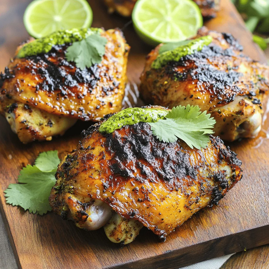 Für dieses Rezept benötigst du folgende Zutaten: - 4 Hähnchenschenkel, mit Knochen und Haut - 4 Knoblauchzehen, fein gehackt - 2 Teelöffel Paprika - 1 Teelöffel Kreuzkümmel - 1 Teelöffel getrockneter Oregano - Saft von 2 Limetten - 2 Esslöffel Olivenöl - Salz und Pfeffer nach Geschmack Diese Zutaten sorgen für den klassischen Geschmack des peruanischen Hähnchens. Die Kombination aus Gewürzen und Limettensaft gibt dem Hähnchen ein tolles Aroma. Für die Aji Verde Sauce brauchst du: - 1 Tasse frische Korianderblätter - 1 Jalapeño, entkernt - 1/2 Tasse Mayonnaise - 1/4 Tasse saure Sahne - 1 Esslöffel Limettensaft - 1 Esslöffel Essig (entsprechend verdünnend) - 1/2 Teelöffel Salz Diese Zutaten machen die Aji Verde Sauce frisch und würzig. Die Schärfe des Jalapeños und die Frische des Korianders sind perfekt für das Hähnchen. Achte beim Einkaufen auf frische Zutaten: - Wähle Hähnchen mit fester Haut und ohne Flecken. - Die Knoblauchzehen sollten fest und trocken sein. - Kaufe Koriander, der lebendig grün aussieht und frisch riecht. - Achte darauf, dass die Limetten schwer sind, das zeigt, dass sie saftig sind. Frische Zutaten machen den Unterschied in jedem Gericht. Sie bringen den vollen Geschmack in dein Peruanisches Hähnchen mit grüner Sauce. Um das Hähnchen schmackhaft zu machen, marinieren wir es zuerst. Nimm eine große Schüssel. Mische dort die fein gehackten Knoblauchzehen, Paprika, Kreuzkümmel, Oregano, Limettensaft, Olivenöl, Salz und Pfeffer. Rühre alles gut um. Füge dann die Hähnchenschenkel hinzu. Stelle sicher, dass sie gleichmäßig bedeckt sind. Decke die Schüssel ab und lege sie für mindestens eine Stunde in den Kühlschrank. Ideal ist es, wenn du das Hähnchen über Nacht marinierst. So wird der Geschmack intensiver. Heize deinen Grill vor oder den Ofen auf 220°C vor. Wenn du grillst, lege die marinierten Hähnchenschenkel mit der Hautseite nach unten auf den Grill. Grill das Hähnchen etwa 15 bis 20 Minuten pro Seite. Überprüfe die Innentemperatur, sie sollte 75°C erreichen. Wenn du das Hähnchen im Ofen zubereitest, lege die Hähnchenschenkel auf ein Backblech. Röste sie dort für 35 bis 40 Minuten, bis sie goldbraun sind. Lass das Hähnchen nach dem Garen 5 Minuten ruhen. So bleiben die Säfte im Fleisch. Für die Aji Verde Sauce nimm einen Mixer. Gib die frischen Korianderblätter, den entkernten Jalapeño, Mayonnaise, saure Sahne, Limettensaft, Essig und Salz hinein. Püriere alles gut, bis die Sauce glatt und cremig ist. Schmecke sie ab und füge nach Belieben mehr Salz hinzu. Stelle die Sauce beiseite, während das Hähnchen gart. Für das vollständige Rezept schaue dir die [Full Recipe] an. Um saftiges Hähnchen zu bekommen, mariniere es gut. Eine Marinade aus Knoblauch, Limettensaft, Paprika und Oregano hilft. Lasse das Hähnchen mindestens eine Stunde im Kühlschrank. Am besten über Nacht! So zieht der Geschmack tief ein. Achte darauf, die Haut nicht zu entfernen. Sie hält das Fleisch feucht und zart. Ein häufiger Fehler ist, das Hähnchen zu oft zu wenden. Lass es in Ruhe grillen. Das gibt eine schöne Kruste. Achte auch auf die Temperatur. Das Hähnchen sollte bei 75°C sein. Verwende ein Fleischthermometer, um sicher zu sein. Wenn du es zu lange garst, wird es trocken. Die Aji Verde Sauce ist der Star des Gerichts. Du kannst die Schärfe anpassen, indem du die Jalapeño nach Geschmack wählst. Für weniger Schärfe, entferne die Samen. Magst du es schärfer? Füge mehr Jalapeño hinzu. Wenn du keine Jalapeño magst, nimm eine milde Paprika. So bleibt der Geschmack frisch und köstlich. Das ist der Schlüssel zu deinem perfekten Peruanischen Hähnchen mit Aji Verde Sauce. Hol dir die [Full Recipe] für eine Schritt-für-Schritt-Anleitung. {{image_4}} Zu Peruanischem Hähnchen passen viele leckere Beilagen. Du kannst gegrillte Maiskolben oder Kartoffeln servieren. Ein frischer Salat aus Tomaten und Avocado ergänzt das Gericht gut. Auch Reis mit Gemüse ist eine tolle Wahl. Falls du eine vegetarische oder vegane Option suchst, probiere diese Ideen. Ersetze das Hähnchen durch gegrillte Auberginen oder Zucchini. Du kannst auch Tofu verwenden. Marinieren kannst du ihn mit den gleichen Gewürzen wie im Rezept. Die Aji Verde Sauce bleibt gleich, sie schmeckt auch hervorragend zu Gemüse. Pollo à la Brasa hat in Peru viele regionale Varianten. In Lima wird das Hähnchen oft mit einer speziellen Gewürzmischung mariniert. In den Anden verwenden Köche manchmal Bier in der Marinade. Diese Unterschiede bringen neue Geschmäcker und Texturen ins Spiel. Probiere verschiedene Stile aus, um deinen Favoriten zu finden. Wenn du Hähnchenreste hast, lass sie zuerst auf Raumtemperatur abkühlen. Dann lege sie in einen luftdichten Behälter. So bleiben sie frisch. Du kannst das Hähnchen bis zu drei Tage im Kühlschrank aufbewahren. Wenn du es länger aufbewahren willst, friere es ein. In einem gefriersicheren Behälter hält es bis zu drei Monate. Um das Hähnchen wieder zu erwärmen, heize den Ofen auf 180 °C vor. Lege das Hähnchen auf ein Backblech und decke es mit Alufolie ab. So bleibt es saftig. Erwärme das Hähnchen etwa 20 Minuten. Du kannst auch die Mikrowelle verwenden. Stelle die Mikrowelle auf mittlere Hitze und erwärme das Hähnchen in 2-Minuten-Intervallen. Dabei solltest du es immer wieder überprüfen. Die Aji Verde Sauce hält sich im Kühlschrank gut. Du kannst sie in einem luftdichten Behälter aufbewahren. Die Sauce bleibt bis zu eine Woche frisch. Wenn du sie länger aufbewahren möchtest, kannst du sie auch einfrieren. So bleibt der frische Geschmack für bis zu zwei Monate erhalten. Stelle sicher, dass du die Sauce in kleinen Portionen einfrierst, um sie besser portionieren zu können. Das Hähnchen sollte mindestens 1 Stunde mariniert werden. Am besten ist es, wenn du es über Nacht im Kühlschrank lässt. So zieht die Marinade besser ein. Du wirst den Unterschied im Geschmack spüren. Die Aromen werden intensiver und das Hähnchen wird zart. Ja, du kannst das Rezept auch im Ofen zubereiten. Heize den Ofen auf 220°C (425°F) vor. Lege die marinierten Hähnchenschenkel auf ein Backblech. Röste sie etwa 35-40 Minuten lang, bis sie goldbraun sind. Achte darauf, dass die Innentemperatur 75°C (165°F) erreicht. Zu diesem Gericht passen viele Beilagen. Gekochte Kartoffeln sind eine tolle Wahl. Ein frischer Salat ergänzt das Gericht perfekt. Du kannst auch Reis oder Bohnen servieren. Diese Beilagen runden das Essen ab und bringen noch mehr Geschmack. Für das volle Erlebnis nutze die Aji Verde Sauce als Dip oder über das Hähnchen. Peruanisches Pollo à la Brasa ist ein köstliches Gericht, das einfach zuzubereiten ist. In diesem Artikel haben wir die notwendigen Zutaten, die Marinier- und Grillmethoden sowie die Zubereitung der Aji Verde Sauce behandelt. Ich habe auch Tipps gegeben, um das Hähnchen saftig zu machen und häufige Fehler zu vermeiden. Zudem haben wir spannende Variationen erkundet und Lagerhinweise für Reste besprochen. Schmecken Sie die Vielfalt des Rezepts und experimentieren Sie mit frischen Zutaten und Beilagen. So bringen Sie einen Hauch Peru in Ihre Küche!
