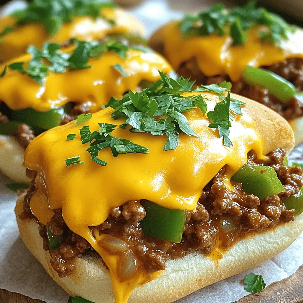 - Rinderhackfleisch und Gemüse Für die Philly-Inspired Sloppy Joes benutze ich 500 g Rinderhackfleisch. Es bringt viel Geschmack und eine tolle Textur. Ich füge auch eine große, fein gehackte Zwiebel und eine gewürfelte grüne Paprika hinzu. Diese Gemüse geben dem Gericht Frische und Farbe.