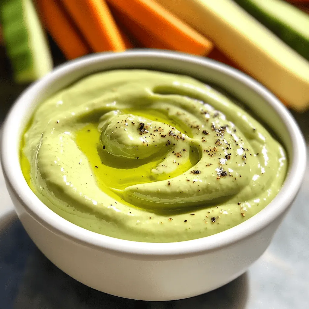 Für mein cremiges Avocado-Dressing benötigst du: - 1 reife Avocado - 60 ml griechischer Joghurt - 30 ml Olivenöl - 30 ml frisch gepresster Limettensaft Diese Gewürze und Ergänzungen bringen Geschmack: - 1 Knoblauchzehe, fein gehackt - 1/2 Teelöffel Meersalz - 1/4 Teelöffel schwarzer Pfeffer - 1/4 Teelöffel Kreuzkümmel (optional) Hier sind einige wichtige Tipps für die Zubereitung: - Mengeneinheiten für Zutaten: Achte darauf, die Mengenangaben genau zu beachten. Sie sind wichtig für den Geschmack. - Tipps zur Auswahl der richtigen Avocado: Wähle eine reife Avocado, die leicht auf Druck gibt. Vermeide dunkle Stellen oder Druckstellen. Eine perfekte Avocado macht das Dressing schön cremig. Für das vollständige Rezept, schau dir den Abschnitt "Full Recipe" an. Zuerst musst du die Avocado vorbereiten. Nimm eine reife Avocado und halbiere sie. Entferne den Kern und schöpfe das Fruchtfleisch mit einem Löffel in einen Mixer. Das Fruchtfleisch sollte schön weich sein. Jetzt ist es Zeit, den Knoblauch zu hacken. Nimm eine Knoblauchzehe und schneide sie in kleine Stücke. Achte darauf, dass die Stücke gleichmäßig sind. So verteilt sich der Geschmack besser im Dressing. Gib nun alle Zutaten in den Mixer. Das sind die Avocado, der griechische Joghurt, das Olivenöl, der Limettensaft, der gehackte Knoblauch, das Meersalz, der Pfeffer und der Kreuzkümmel. Mixe alles gut durch. Achte darauf, die gewünschte Konsistenz zu erreichen. Wenn das Dressing zu dick ist, füge nach und nach 1 Esslöffel Wasser hinzu. Mixe weiter, bis es cremig und glatt ist. Probiere das Dressing und passe den Geschmack an. Möglicherweise möchtest du mehr Salz oder Limettensaft hinzufügen. Das ist wichtig, um den besten Geschmack zu erzielen. Gib das cremige Avocado-Dressing in eine Schüssel oder ein Glas. Stelle es mindestens 30 Minuten in den Kühlschrank. So können sich die Aromen gut vereinen. Du findest das vollständige Rezept für dieses köstliche Dressing in der Sektion "Full Recipe". Um die perfekte Konsistenz für dein cremiges Avocado-Dressing zu erreichen, kannst du ganz einfach Wasser verwenden. Wenn das Dressing zu dick ist, füge 1 Esslöffel Wasser hinzu. Mixe es gut und überprüfe die Konsistenz. Wiederhole diesen Schritt, bis du zufrieden bist. Wenn du etwas anderes als Joghurt verwenden möchtest, probiere pflanzliche Joghurtalternativen. Diese geben eine ähnliche Cremigkeit und Geschmack. Experimentiere mit weiteren Gewürzen, um dein Dressing anzupassen. Du kannst zum Beispiel etwas Paprika oder Chili hinzufügen, um es schärfer zu machen. Auch Kräuter wie frischer Koriander oder Petersilie passen gut. Diese geben deinem Dressing eine frische Note und mehr Tiefe. Sei kreativ und finde deine bevorzugte Mischung. Das Dressing passt hervorragend zu vielen Gerichten. Du kannst es über Salate gießen oder als Dip für Gemüsesticks verwenden. Für eine ansprechende Präsentation serviere es in einer kleinen Schüssel. Beträufle es leicht mit Olivenöl und streue etwas Pfeffer darüber. So sieht es nicht nur gut aus, sondern schmeckt auch toll! {{image_4}} Für eine vegane Variante des cremigen Avocado-Dressings kannst du pflanzliche Joghurtalternativen verwenden. Kokosjoghurt oder Sojajoghurt sind sehr beliebt. Diese sorgen für eine ähnliche Cremigkeit. Zusätzlich kannst du einige Zutaten hinzufügen, um den Geschmack zu verfeinern. Zum Beispiel passen Limettenzesten oder frische Kräuter gut dazu. Auch ein Spritzer Agavendicksaft kann die Aromen heben. Möchtest du dein Dressing noch sättigender machen? Du kannst ein Avocado-Kräuter-Dressing zubereiten. Füge einfach frische Kräuter wie Koriander oder Petersilie hinzu. Das bringt Farbe und Geschmack. Du kannst auch zusätzliche Gemüsesorten in dein Dressing integrieren. Fein geraspelte Karotten oder gewürfelte Gurken sorgen für einen knackigen Biss. Diese Zutaten machen das Dressing nicht nur schmackhaft, sondern auch nährstoffreich. Eine interessante Wendung erhält dein Dressing mit asiatischen Aromen. Verwende Sojasauce anstelle von Salz. Dies gibt dem Dressing eine salzige Tiefe und einen besonderen Umami-Geschmack. Ergänze dein Dressing mit frisch geriebenem Ingwer und geröstetem Sesam. Diese Zutaten bringen eine neue Dimension und verleihen dem Dressing einen leicht scharfen Kick. So wird es perfekt für asiatische Salate oder als Dip für Frühlingsrollen. Das vollständige Rezept findest du im Abschnitt "Full Recipe". Wie lange ist das Dressing haltbar? Das cremige Avocado-Dressing hält sich gut im Kühlschrank. Du kannst es bis zu fünf Tage aufbewahren. Achte darauf, es gut abzudecken, um Oxidation zu vermeiden. Tipps zur Lagerung in Behältern: Verwende einen luftdichten Behälter. Ein Glasbehälter ist ideal. Ein kleiner Trick ist, etwas Limettensaft darüber zu geben. Das hilft, die Farbe frisch zu halten. Vorbereitung im Voraus: Du kannst das Dressing ein paar Tage im Voraus zubereiten. Das spart Zeit, wenn du einen schnellen Salat oder Snack brauchst. Besser für die Haltbarkeit: Frische Zutaten sind wichtig. Je frischer die Avocado ist, desto besser bleibt das Dressing. Kann man das Dressing einfrieren? Ja, du kannst das Dressing einfrieren, aber es kann die Textur verändern. Einige Leute finden das okay, andere nicht. So friert man es richtig ein: Fülle das Dressing in einen gefriersicheren Behälter. Lasse etwas Platz, da es beim Gefrieren expandiert. Du kannst es bis zu drei Monate einfrieren. Wenn du es brauchst, lasse es im Kühlschrank auftauen. Das cremige Avocado-Dressing hält sich im Kühlschrank etwa 3-5 Tage. Lagere es in einem luftdichten Behälter. So bleibt es frisch und lecker. Die Aromen entwickeln sich noch besser, wenn du es einige Stunden ruhen lässt. Bei längerer Lagerung kann die Farbe ändern. Das ist normal, aber der Geschmack bleibt gut. Ja, du kannst andere Fette verwenden. Statt Olivenöl funktioniert auch Avocadoöl oder Sonnenblumenöl gut. Diese Fette haben ähnliche Eigenschaften. Sie geben dem Dressing eine schöne Textur. Experimentiere mit verschiedenen Ölen, um neue Geschmäcker zu entdecken. Ja, das Rezept ist sehr gesund. Avocados sind reich an gesunden Fetten und Vitaminen. Griechischer Joghurt liefert Protein und Kalzium. Limettensaft bringt frische und Vitamin C. Diese Zutaten unterstützen eine ausgewogene Ernährung. Du bekommst viele Nährstoffe in einer kleinen Portion. Auf jeden Fall! Du kannst das Dressing auch als Dip für Gemüse verwenden. Es passt gut zu Tortilla-Chips oder nach deinem Geschmack. Ebenso eignet es sich hervorragend als Soße für gegrilltes Fleisch oder Fisch. Lass deiner Kreativität freien Lauf und kombiniere es mit deinen Lieblingsgerichten. Das originelle Rezept enthält Joghurt, also ist es nicht vegan. Du kannst aber pflanzlichen Joghurt verwenden. Alternativen aus Kokos oder Soja sind großartig. So bleibt der Geschmack und die cremige Konsistenz erhalten. So kannst du eine vegane Variante schnell zubereiten. Das cremige Avocado-Dressing ist einfach zuzubereiten und vielseitig einsetzbar. Wir haben die Hauptzutaten, Gewürze und Tipps zur Zubereitung umrissen. Es ist wichtig, die Aromen gut zu vereinen und das Dressing vor dem Servieren kühl ruhen zu lassen. Denke daran, kreative Variationen auszuprobieren, etwa vegane Optionen oder asiatische Geschmäcker. So findest du deine persönliche Lieblingsversion. Nutze die Aufbewahrungshinweise, um das Dressing frisch zu halten. Experimentiere und genieße!