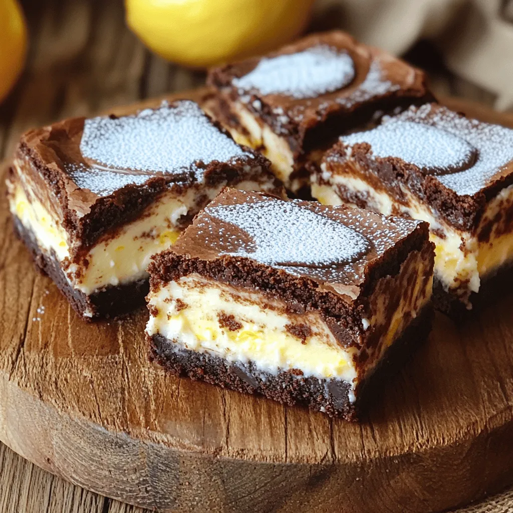 Für die Brownie-Schicht brauchst du: - 120 g ungesalzene Butter, geschmolzen - 200 g Kristallzucker - 2 große Eier - 1 Teelöffel Vanilleextrakt - 40 g ungesüßtes Kakaopulver - 125 g Allzweckmehl - 1/4 Teelöffel Salz - 1/4 Teelöffel Backpulver Diese Zutaten geben den Brownies ihren reichhaltigen und schokoladigen Geschmack. Die Butter sorgt für Feuchtigkeit, während der Zucker die Süße bringt. Die Eier helfen, alles zu verbinden und die Struktur zu halten. Für die Käsekuchen-Schicht benötigst du: - 225 g Frischkäse, weich - 50 g Kristallzucker - 1 großes Ei - 1 Teelöffel Vanilleextrakt - Abrieb von 1 Zitrone Der Frischkäse macht die Schicht cremig und reichhaltig. Der Zitronenabrieb fügt eine frische Note hinzu, die perfekt mit der Schokolade harmoniert. Wenn du keine ungesalzene Butter hast, kannst du auch gesalzene Butter verwenden. Reduziere dann das Salz in der Brownie-Mischung. Für eine glutenfreie Option benutze glutenfreies Mehl. Du kannst auch einen pflanzlichen Frischkäse für die Käsekuchen-Schicht wählen, um die Rezeptur vegan zu gestalten. Diese Zutaten sind leicht zu finden und machen das Backen einfach. Du kannst die Brownies auch nach deinem Geschmack anpassen. Zuerst heize deinen Ofen auf 175°C vor. Fette eine quadratische Backform ein oder lege sie mit Backpapier aus. So wird das Entnehmen der Brownies einfach. Bereite alle Zutaten vor. Das macht den Prozess schneller und einfacher. In einer großen Schüssel vermengst du die geschmolzene Butter mit dem Zucker. Rühre sie gut zusammen, bis die Mischung glatt ist. Danach füge die Eier und den Vanilleextrakt hinzu. Mixe alles gut durch. Siebe das Kakaopulver, Mehl, Salz und Backpulver in die Schüssel. Rühre nur, bis alles gerade vermischt ist. So bleiben die Brownies saftig und weich. Für die Käsekuchen-Schicht nimm eine zweite Schüssel. Schlage den weichen Frischkäse mit dem Zucker auf. Die Mischung sollte glatt und cremig werden. Jetzt füge das Ei, den Vanilleextrakt und den Zitronenabrieb hinzu. Mixe alles gut durch. Diese Mischung macht die Brownies besonders lecker und frisch. Gieße die Hälfte des Brownie-Teigs in die Backform. Dann verteile die Käsekuchen-Mischung gleichmäßig darüber. Löffele den restlichen Brownie-Teig in Klümpchen darauf. Mit einem Messer swirlst du die beiden Schichten leicht. Backe die Brownies etwa 30-35 Minuten. Ein Zahnstocher sollte größtenteils sauber herauskommen. Lass die Brownies in der Form abkühlen, bevor du sie in Stücke schneidest. So bleiben sie gut zusammen. Um die perfekte Konsistenz zu erreichen, achte auf die Zutaten. Verwende frischen Frischkäse für die Käsekuchen-Schicht. Dieser sollte weich und glatt sein. Das sorgt für eine cremige Textur. Bei den Brownies ist es wichtig, die Mischung nicht zu lange zu rühren. Mische nur bis alles gerade so verbunden ist. So bleiben sie saftig und zart. Ein häufiger Fehler sind die Backzeiten. Jeder Ofen ist anders. Prüfe die Brownies etwa fünf Minuten vor der angegebenen Zeit. Ein Zahnstocher sollte feuchte Krümel zeigen, aber nicht nass sein. Lass die Brownies in der Form abkühlen. Wenn du sie zu früh herausholst, zerbrechen sie leicht. Geduld ist der Schlüssel zu perfekten Cheesecake Brownies. Für diese Brownies benötigst du einige einfache Werkzeuge: - Eine quadratische Backform (23x23 cm) - Backpapier oder etwas Butter zum Einfetten - Zwei Rührschüsseln für die Mischungen - Einen Handmixer oder Schneebesen - Ein Sieb für die trockenen Zutaten - Einen Spatel zum Verteilen der Mischung Mit diesen einfachen Utensilien kannst du die besten Cheesecake Brownies zubereiten. Bereite dich darauf vor, deine Familie und Freunde zu beeindrucken! {{image_4}} Du möchtest glutenfreie Cheesecake Brownies? Kein Problem! Ersetze einfach das Allzweckmehl durch eine glutenfreie Mehlmischung. Achte darauf, dass die Mischung auch für Backwaren geeignet ist. So bleiben die Brownies schön saftig und lecker. Für vegane Cheesecake Brownies kannst du die Eier durch Apfelmus oder Leinsamen ersetzen. Nutze 1/4 Tasse Apfelmus für ein Ei oder 1 Esslöffel Leinsamen, gemischt mit 3 Esslöffel Wasser. Der Frischkäse kann durch veganen Frischkäse ersetzt werden. Diese Alternativen halten die Brownies cremig und köstlich. Um deinen Cheesecake Brownies mehr Geschmack zu geben, probiere einige dieser Ideen: - Füge Schokoladensplitter zur Brownie-Mischung hinzu. - Mische zerdrückte Himbeeren in die Käsekuchen-Schicht für ein fruchtiges Aroma. - Verwende ein wenig Zimt in der Brownie-Mischung für eine warme Note. - Für einen Karamellgeschmack, träufle Karamellsauce über die Käsekuchen-Schicht. Mit diesen Variationen kannst du deine Cheesecake Brownies anpassen und neue Geschmackserlebnisse entdecken. Um deine Cheesecake Brownies frisch zu halten, lege sie in einen luftdichten Behälter. So bleiben sie bis zu fünf Tage lecker. Du kannst die Brownies auch in Folie einwickeln, bevor du sie in den Behälter legst. So bleibt die Feuchtigkeit besser erhalten. Wenn du sie mit Puderzucker bestäubt hast, warte besser mit der Lagerung. Der Zucker kann schmelzen und die Brownies matschig machen. Wenn du mehr Cheesecake Brownies gemacht hast, kannst du sie einfach einfrieren. Schneide die Brownies in Stücke und lege sie in einen gefrierfesten Beutel. Entferne so viel Luft wie möglich, bevor du den Beutel schließt. So bleiben die Brownies bis zu drei Monate frisch. Zum Auftauen kannst du die Brownies einfach über Nacht im Kühlschrank lassen oder sie für ein paar Minuten bei Raumtemperatur stehen lassen. Cheesecake Brownies sind am besten frisch, aber sie bleiben auch im Kühlschrank einige Tage gut. Wenn du sie einfrierst, achte darauf, sie gut zu verpacken. Achte darauf, dass sie keine anderen Gerüche aufnehmen. Wenn die Brownies anfangen, trocken oder bröckelig zu werden, ist es Zeit, sie zu entsorgen. Sie sind am besten, wenn sie weich und saftig sind. Cheesecake Brownies brauchen etwa 30 bis 35 Minuten im Ofen. Backe sie bei 175°C. Ein Zahnstocher hilft dir, den Garzustand zu prüfen. Wenn er sauber herauskommt, sind sie fertig. Lasse sie nach dem Backen in der Form abkühlen. So behalten sie ihre saftige Textur. Ja, du kannst verschiedene Sorten von Käsekuchen verwenden. Zum Beispiel kannst du Himbeeren oder Schokolade hinzufügen. Diese Variationen bringen neue Geschmäcker in dein Dessert. Probiere auch aromatisierte Frischkäse-Sorten aus. Sie geben deinen Brownies eine besondere Note. Sei kreativ und entdecke neue Kombinationen! Es gibt viele schöne Möglichkeiten, deine Cheesecake Brownies zu dekorieren. Du kannst Puderzucker darüber streuen. Das sieht elegant aus und schmeckt gut. Ein Klecks Schlagsahne sorgt für einen zusätzlichen Genuss. Frische Beeren sind auch eine tolle Dekoration. Sie bringen Farbe und Frische auf den Teller. Ein schöner Servierteller macht das Dessert noch ansprechender. Zusammenfassend haben wir die Zutaten, die Zubereitung und hilfreiche Tipps für Cheesecake Brownies besprochen. Diese leckeren Köstlichkeiten vereinen Schokoladenbrownies und cremigen Käsekuchen. Denke daran, die Konsistenz gut zu prüfen und häufige Fehler zu vermeiden. Variationen wie glutenfrei oder vegan sind möglich. Lagere deine Brownies richtig für beste Frische. Mit diesen Infos kannst du einfach die perfekten Cheesecake Brownies zaubern. Viel Spaß beim Backen und Genießen!
