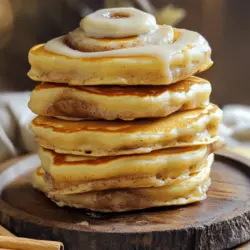Für die Zimtschnecken-Pfannkuchen brauchst du: - 1 Tasse Weizenmehl - 2 Esslöffel Zucker - 1 Esslöffel Backpulver - 1/2 Teelöffel Salz - 1 Tasse Milch - 1 großes Ei - 2 Esslöffel geschmolzene Butter Diese Zutaten bilden die Basis für deine Pfannkuchen. Das Weizenmehl sorgt für die richtige Konsistenz. Zucker bringt die Süße. Backpulver lässt die Pfannkuchen locker und fluffig werden. Salz hebt alle Aromen hervor. Milch macht den Teig schön cremig. Das Ei bindet alles zusammen. Schließlich gibt die geschmolzene Butter Geschmack und Feuchtigkeit. Zusätzlich benötigst du: - 1 Teelöffel Vanilleextrakt - 1/4 Tasse brauner Zucker - 1 Esslöffel gemahlener Zimt - 1/4 Tasse Frischkäse, weich - 1/4 Tasse Puderzucker - 1 Esslöffel Milch (für das Zuckerguss) Der Vanilleextrakt bringt ein tolles Aroma. Der braune Zucker und Zimt geben den Pfannkuchen den typischen Zimtschnecken-Geschmack. Frischkäse und Puderzucker bilden die leckere Glasur. Diese Zutaten machen die Pfannkuchen zu etwas ganz Besonderem. Du kannst das vollständige Rezept [Full Recipe] für alle Schritte und Details nachlesen. Mischung der trockenen Zutaten Zuerst nimmst du eine große Schüssel. Füge das Weizenmehl, den Zucker, das Backpulver und das Salz hinzu. Mische alles gut. Achte darauf, dass keine Klumpen bleiben. Mischung der feuchten Zutaten In einer anderen Schüssel vermischst du die Milch, das Ei, die geschmolzene Butter und den Vanilleextrakt. Rühre die feuchten Zutaten gut durch. Gieße die Mischung dann in die Schüssel mit den trockenen Zutaten. Rühre alles kurz, bis gerade so alles vermischt ist. Übermische den Teig nicht! Kombination von Zimt und braunem Zucker Nimm eine kleine Schüssel. Vermenge den braunen Zucker mit dem gemahlenen Zimt. Diese Mischung gibt deinen Pfannkuchen den leckeren Zimtgeschmack. Gießen des Teiges in die Pfanne Heize eine beschichtete Pfanne auf mittlerer Hitze vor. Fette die Pfanne leicht mit Butter oder Öl ein. Gieße etwa 1/4 Tasse des Pfannkuchenteigs in die Pfanne. Hinzufügen der Zimtfüllung Streue schnell einen Teelöffel der Zimtfüllung in einem spiralförmigen Muster auf den Pfannkuchenteig. Mit einem Zahnstocher kannst du leicht durch die Füllung wirbeln. Mische sie nicht zu stark! Wenden und Bräunen der Pfannkuchen Koche die Pfannkuchen, bis sich kleine Blasen auf der Oberfläche bilden. Das dauert etwa 2-3 Minuten. Wende dann die Pfannkuchen und brate sie für weitere 2 Minuten, bis sie goldbraun sind. Wiederhole diesen Schritt mit dem restlichen Teig. Für die vollständige Anleitung und weitere Details schau dir das [Full Recipe] an. - Teig nicht übermischen: Wenn du die trockenen und feuchten Zutaten mischst, rühre nur kurz. Ein wenig Klumpen ist okay. So bleiben die Pfannkuchen fluffig. - Hitze richtig einstellen: Medium Hitze ist ideal. Zu hohe Hitze macht die Außenseite dunkel, während das Innere roh bleibt. - Glasur leicht zubereiten: Mische den soften Frischkäse mit Puderzucker und Milch. Die Glasur sollte flüssig sein, aber nicht zu dünn. - Garnituren hinzufügen: Du kannst die Pfannkuchen mit frischen Früchten, gerösteten Nüssen oder einem Hauch Zimt garnieren. Das gibt einen extra Kick. - Welche Pfannen zu verwenden: Eine beschichtete Pfanne ist perfekt. Sie sorgt dafür, dass die Pfannkuchen nicht kleben. Ein Grill funktioniert auch gut. - Nützliche Utensilien für die Zubereitung: Ein großer Löffel zum Messen des Teigs ist wichtig. Ein Zahnstocher hilft, die Zimtfüllung zu wirbeln, ohne sie zu vermischen. {{image_4}} - Verwende glutenfreies Mehl, um die Pfannkuchen glutenfrei zu machen. - Setze Zuckeralternativen wie Honig oder Agavendicksaft ein. Diese Optionen sind gesünder und süß. - Füge gehackte Nüsse oder Schokolade hinzu, um mehr Textur zu erhalten. - Integriere saisonale Zutaten wie Äpfel oder Kürbis für besonderen Geschmack. - Serviere die Zimtschnecken-Pfannkuchen als Dessert mit Schlagsahne. - Kombiniere sie mit frischen Früchten oder einer Kugel Eis für einen tollen Genuss. Für die genauen Schritte und Mengen, schau dir das Full Recipe an. Lass die Zimtschnecken-Pfannkuchen zuerst abkühlen. Das hilft, die Feuchtigkeit zu halten. Lege sie dann in einen luftdichten Behälter. So bleiben sie frisch und lecker. Du kannst sie auch zwischen Lagen von Backpapier legen. Das verhindert, dass sie zusammenkleben. Wenn du die Pfannkuchen aufwärmen möchtest, benutze die Mikrowelle. Leg sie für etwa 20 bis 30 Sekunden hinein. Du kannst auch einen Toaster benutzen. Stelle ihn auf eine mittlere Stufe und toaste die Pfannkuchen leicht. Beide Methoden machen die Pfannkuchen wieder warm und lecker. Die Zimtschnecken-Pfannkuchen sind im Kühlschrank etwa drei bis vier Tage gut. Wenn du sie länger aufbewahren möchtest, friere sie ein. So kannst du sie bis zu drei Monate lagern. Achte darauf, sie gut einzupacken. So bleiben sie frisch und lecker bis zum Servieren. Zimtschnecken-Pfannkuchen sind eine köstliche Mischung aus Pfannkuchen und Zimtschnecken. Sie verbinden die fluffige Textur von Pfannkuchen mit dem süßen Geschmack von Zimt und Zucker. Die Hauptzutaten sind: - 1 Tasse Weizenmehl - 2 Esslöffel Zucker - 1 Esslöffel Backpulver - 1/2 Teelöffel Salz - 1 Tasse Milch - 1 großes Ei - 2 Esslöffel geschmolzene Butter - 1 Teelöffel Vanilleextrakt - 1/4 Tasse brauner Zucker - 1 Esslöffel gemahlener Zimt Die Zimtfüllung macht diese Pfannkuchen besonders. Sie wird aus braunem Zucker und Zimt gemischt. Damit entsteht ein spiralförmiges Muster, das toll aussieht und gut schmeckt. Ja, du kannst den Teig im Voraus machen. Das spart Zeit am Morgen. Bewahre den Teig in einem abgedeckten Behälter im Kühlschrank auf. Achte darauf, ihn vor dem Backen gut durchzurühren. Der Teig hält sich bis zu 24 Stunden. Wenn du ihn länger aufbewahren möchtest, friere ihn ein. Am besten ist es, den Teig in Portionen einzufrieren. Diese Pfannkuchen haben einen besonderen Geschmack und eine einzigartige Textur. Sie sind süßer und aromatischer als normale Pfannkuchen. Der Zimt bringt eine warme Note, die die ganze Familie lieben wird. Die Zimtfüllung sorgt auch für eine schöne Optik. Normale Pfannkuchen sind oft einfach und neutral im Geschmack. Zimtschnecken-Pfannkuchen sind jedoch ein Fest für die Sinne. Sie sind perfekt für ein gemütliches Frühstück oder einen besonderen Anlass. Du kannst die Zimtschnecken-Pfannkuchen mit einer leichten Frischkäseglasur toppen, um den Genuss zu erhöhen. Zimtschnecken-Pfannkuchen sind eine köstliche Mischung aus dem besten von beiden Welten. Wir haben die Hauptzutaten wie Weizenmehl, Zucker und Milch genutzt. Die Anleitung zeigt, wie du die Pfannkuchen zubereitest und mit leckerer Zimtfüllung füllst. Vergiss nicht die Tipps für perfekte Pfannkuchen. Variiere mit gesunden Alternativen oder saisonalen Zutaten. Lagere Reste richtig und genieße sie später. Diese Pfannkuchen werden sicher ein Hit auf deinem Frühstückstisch. Probier sie aus und entdecke deinen neuen Lieblingsgenuss!
