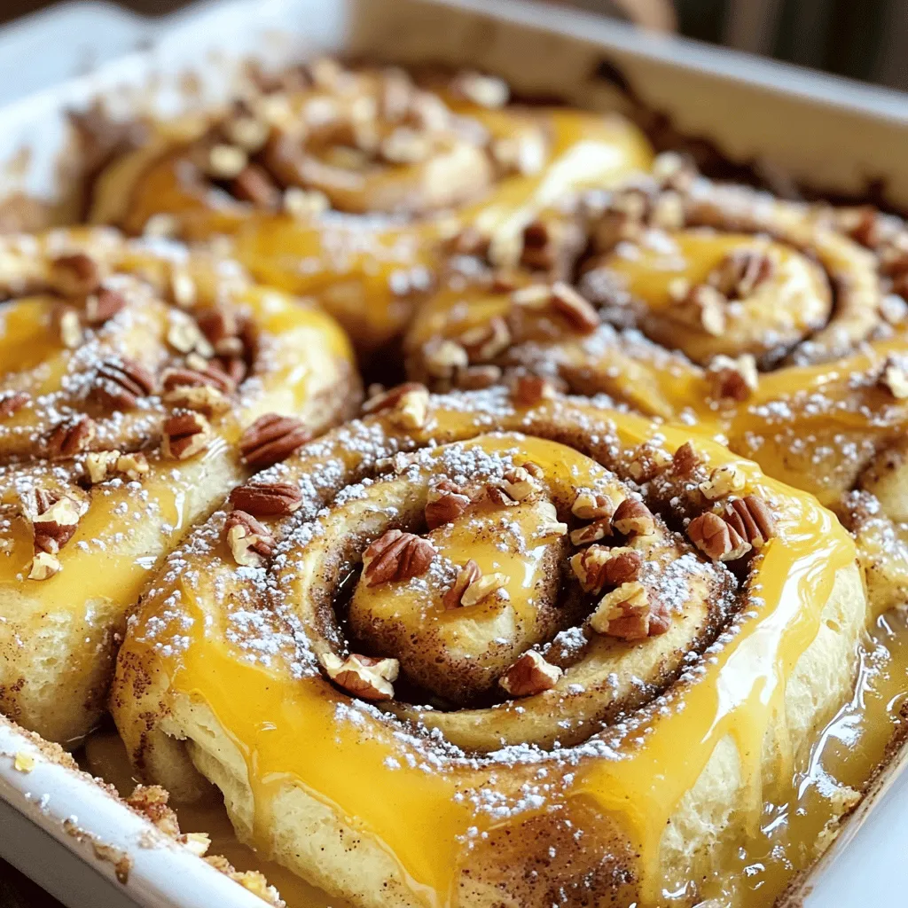 - 2 Dosen (je 240 g) gekühlte Zimtschnecken - 4 große Eier - 250 ml Milch - 120 ml Schlagsahne - 2 Teelöffel Vanilleextrakt - 1 Teelöffel gemahlener Zimt - 100 g brauner Zucker - 70 g gehackte Pekannüsse (optional) - 120 ml Ahornsirup - Puderzucker Wenn ich einen Zimtschnecken Auflauf mache, beginne ich mit den Zutaten. Ich nehme zwei Dosen gekühlte Zimtschnecken. Diese machen den Auflauf einfach und lecker. Danach kommen die Eier. Ich benutze vier große Eier, um die Mischung zu binden. Milch und Schlagsahne sorgen für eine cremige Textur. Ich füge zwei Teelöffel Vanilleextrakt hinzu. Das macht den Geschmack noch besser. Ein Teelöffel gemahlener Zimt sorgt für das typische Zimtaroma. Brauner Zucker bringt zusätzliche Süße und Tiefe. Wenn ich Pekannüsse mag, streue ich 70 Gramm darauf. Ich benutze 120 ml Ahornsirup zum Servieren. Das gibt einen feinen, süßen Akzent. Puderzucker ist für die hübsche Präsentation wichtig. - Obst (z.B. Äpfel, Heidelbeeren) - Schokoladensplitter - Nüsse (z.B. Walnüsse, Mandeln) Ich liebe es, mit Variationen zu spielen. Obst wie Äpfel oder Heidelbeeren machen den Auflauf fruchtig. Schokoladensplitter geben eine süße Überraschung. Nüsse wie Walnüsse oder Mandeln fügen einen tollen Crunch hinzu. Mit diesen Zutaten wird der Zimtschnecken Auflauf noch interessanter. Wenn du mehr Ideen suchst, schau dir das Full Recipe an. Heize deinen Ofen auf 180°C (350°F) vor. Fette eine 23x33 cm große Backform ein, damit der Auflauf nicht kleben bleibt. Öffne die Dosen der Zimtschnecken und lege die Icing-Päckchen beiseite. Schneide jede Zimtschnecke in Viertel. Verteile die Stücke gleichmäßig in der Backform. In einer großen Schüssel vermengst du die Eier, Milch, Sahne, Vanilleextrakt, Zimt und Zucker. Rühre gut, bis alles gut vermischt ist. Gieße die Mischung gleichmäßig über die Zimtschnecken. Drücke die Zimtschneckenstücke sanft nach unten, damit sie gut durchtränkt werden. Wenn du magst, füge jetzt die gehackten Pekannüsse oben drauf. Backe den Auflauf im vorgeheizten Ofen für 25-30 Minuten. Achte darauf, dass der Auflauf goldbraun und aufgegangen ist. Verwende das [Full Recipe] für die genauen Mengen und Schritte. Um den Zimtschnecken Auflauf richtig zu machen, drücke sanft auf die Zimtschnecken. So saugen sie die Eiermischung gut auf. Achte auf die Backzeit. Backe den Auflauf 25 bis 30 Minuten. Wenn er goldbraun ist, ist er fertig. Serviere den Auflauf warm. Du kannst ihn mit Ahornsirup überziehen. Puderzucker macht ihn süßer und hübscher. Ein guter Kaffee oder Tee passt super dazu. So wird dein Frühstück besonders. Achte darauf, die Ofentemperatur nicht zu hoch einzustellen. Zu viel Hitze kann den Auflauf trocken machen. Lass den Auflauf nach dem Backen kurz abkühlen. So bleibt er saftig und lässt sich besser schneiden. {{image_4}} Eine fruchtige Note macht den Zimtschnecken Auflauf noch besser. Sie können Äpfel oder Beeren hinzufügen. Schneiden Sie Äpfel in kleine Stücke. Mischen Sie die Stücke dann unter die Zimtschnecken. Beeren wie Heidelbeeren oder Himbeeren passen auch gut. Diese Früchte geben frische Aromen. Eine weitere Idee ist, Zimtschnecken mit einer Frischkäse-Füllung zu kombinieren. Diese Füllung macht den Auflauf noch cremiger. Mischen Sie den Frischkäse mit etwas Zucker und Vanille. Verteilen Sie die Mischung zwischen den Zimtschnecken. Wenn Sie Schokolade lieben, probieren Sie Schokoladensplitter. Fügen Sie die Schokoladensplitter zu den Zimtschnecken hinzu. Sie schmelzen beim Backen und machen den Auflauf lecker schokoladig. Sie können auch Karamellsauce verwenden. Gießen Sie die Sauce über den Auflauf, bevor Sie ihn in den Ofen schieben. Haben Sie spezielle Diätbedürfnisse? Es gibt Lösungen! Für eine glutenfreie Variante verwenden Sie glutenfreie Zimtschnecken. Diese finden Sie in vielen Läden. Für vegane Anpassungen ersetzen Sie die Eier und Milch. Nutzen Sie pflanzliche Milch und einen Ei-Ersatz. So bleibt der Auflauf lecker und fit für alle. Sie können das Rezept ganz einfach anpassen. Für das volle Rezept schauen Sie sich den Abschnitt "Full Recipe" an. - Der Auflauf bleibt im Kühlschrank bis zu 3 Tage frisch. - Lagern Sie ihn in einem luftdichten Behälter. Wenn Sie den Auflauf noch warm in den Kühlschrank stellen, kann er matschig werden. Lassen Sie ihn zuerst abkühlen. So bleibt die Textur besser. - Um den Auflauf einzufrieren, lassen Sie ihn ganz abkühlen. - Schneiden Sie ihn in Portionen und packen Sie jede Portion in Frischhaltefolie. Wenn Sie ihn wieder auftauen, nehmen Sie ihn aus dem Gefrierfach und legen Sie ihn in den Kühlschrank. Lassen Sie ihn dort über Nacht auftauen. Tipps für die beste Textur nach dem Auftauen: Backen Sie ihn kurz im Ofen, um die Oberseite knusprig zu machen. So schmeckt er fast wie frisch gebacken. Der Cinnamon Roll Casserole hält sich gut im Kühlschrank. Du kannst ihn dort für etwa 3 bis 5 Tage lagern. Stelle sicher, dass du ihn in einem luftdichten Behälter aufbewahrst. Wenn du den Auflauf einfrierst, bleibt er bis zu drei Monate frisch. Achte darauf, ihn gut einzuwickeln, damit er nicht austrocknet. Ja, das ist möglich! Du kannst den Auflauf am Abend vorher zubereiten. Bereite die Zimtschnecken und die Eiermischung vor. Lege alles in die Backform und decke sie ab. Lass den Auflauf über Nacht im Kühlschrank ruhen. Backe ihn am nächsten Morgen einfach. So sparst du Zeit und hast ein schnelles Frühstück. Du kannst viele Dinge als Beilage zu deinem Auflauf anbieten. Frisches Obst wie Bananen oder Beeren passt gut. Auch Joghurt ist eine tolle Ergänzung. Ein wenig Schlagsahne oder sogar Eis kann das Frühstück besonders machen. Wenn du es herzhaft magst, serviere Rührei oder Speck dazu. Es gibt einige einfache Möglichkeiten, den Auflauf gesünder zu gestalten. Verwende weniger Zucker, indem du die Menge an braunem Zucker reduzierst. Du kannst auch eine Mischung aus Apfelmus und Zucker verwenden. Um Fette zu reduzieren, ersetze die Sahne durch fettarme Milch. Das macht den Auflauf leichter, bleibt aber lecker. Nach der detaillierten Anleitung hast du nun alles, um einen köstlichen Zimtschneckenauflauf zu kreieren. Du hast die Zutaten kennengelernt, passende Variationen entdeckt und wertvolle Tipps für die Zubereitung erhalten. Denk daran, die richtigen Techniken zu nutzen, um die perfekte Konsistenz zu erreichen. Begleite dein Gericht mit frischen Früchten oder Nüssen für mehr Geschmack. Mit diesen einfachen Schritten kannst du deine Gäste beeindrucken. Guten Appetit!