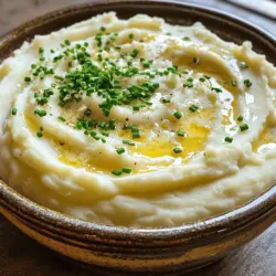 - 900 g Yukon Gold Kartoffeln, geschält und gewürfelt - 240 ml Sahne - 4 Knoblauchzehen, fein gehackt - 115 g ungesalzene Butter, gewürfelt - Salz und schwarzer Pfeffer nach Geschmack - 60 g frische Schnittlauch, gehackt (zum Garnieren) - Optional: 50 g geriebener Parmesan für zusätzliche Cremigkeit Ich liebe es, mit Yukon Gold Kartoffeln zu arbeiten. Sie haben einen tollen Geschmack. Du kannst sie einfach schälen und würfeln. So bereitest du sie für das Püree vor. Die Sahne und der Knoblauch bringen eine wunderbare Tiefe. Die ungesalzene Butter macht das Püree reichhaltig. Achte darauf, dass du frischen Schnittlauch für die Garnitur benutzt. Er gibt dem Gericht einen frischen Kick. Wenn du es noch cremiger magst, füge Parmesan hinzu. Das Rezept für cremige Knoblauch-Kartoffelpüree ist einfach und macht jeden glücklich. Es passt perfekt zu vielen Gerichten. Schau dir die vollständige Rezeptdetails an, um alle Schritte zu sehen. Zuerst schälen Sie die Kartoffeln. Ich empfehle Yukon Gold Kartoffeln. Sie sind cremig und lecker. Schneiden Sie die Kartoffeln in gleichmäßige Würfel. So garen sie gleichmäßig. Geben Sie die gewürfelten Kartoffeln in einen großen Topf. Bedecken Sie sie mit kaltem Wasser. Fügen Sie eine Prise Salz hinzu. Stellen Sie den Topf auf den Herd. Bringen Sie das Wasser zum Kochen. Kochen Sie die Kartoffeln 15 bis 20 Minuten. Prüfen Sie die Kartoffeln mit einer Gabel. Sie sollten zart sein. Wenn sie weich sind, nehmen Sie den Topf vom Herd. Nehmen Sie einen kleinen Topf. Kombinieren Sie die Sahne und die Butter darin. Fügen Sie den fein gehackten Knoblauch hinzu. Erhitzen Sie die Mischung bei niedriger Hitze. Achten Sie darauf, dass sie nicht kocht. Die Butter sollte schmelzen und die Mischung dampfen. Gießen Sie die gekochten Kartoffeln ab. Geben Sie sie zurück in den Topf. Verwenden Sie einen Kartoffelstampfer oder eine Kartoffelpresse. Pürieren Sie die Kartoffeln, bis sie glatt sind. Gießen Sie die warme Sahne- und Knoblauchmischung darüber. Rühren Sie gut um, bis alles gut vermischt ist. Für die vollständige Rezeptanleitung schauen Sie sich das Rezept für Cremige Knoblauch-Kartoffelpüree an. Um die richtige Konsistenz zu erreichen, nutze einen Kartoffelstampfer. So bekommst du eine schöne, cremige Textur. Mit einer Kartoffelpresse wird das Püree feiner, aber manchmal auch leicht gummiartig. Achte darauf, dass die Kartoffeln heiß sind, wenn du sie pürierst. Kalte Kartoffeln führen oft zu einem klumpigen Püree. Frischer Knoblauch bringt mehr Geschmack. Du kannst den Knoblauch auch rösten, um eine süßere Note zu bekommen. Experimentiere mit Gewürzen wie Muskatnuss oder Paprika. Diese kleinen Änderungen machen viel aus und passen das Püree deinem Geschmack an. Präsentiere das Püree schön, indem du es mit frischem Schnittlauch und geriebenem Parmesan garnierst. Das gibt nicht nur Geschmack, sondern auch Farbe. Serviere das Kartoffelpüree zu Fleischgerichten wie Rinderbraten oder zu Gemüsegerichten. Es passt zu fast allem! Für mehr Ideen, schau dir die vollständige Rezeptanleitung an. {{image_4}} Um dein cremiges Knoblauch-Kartoffelpüree noch aufregender zu machen, kannst du zusätzliche Geschmäcker hinzufügen. Kräuter wie Thymian oder Rosmarin bringen frische Noten. Einfach einige Blätter hacken und unter das Püree mischen. Wenn du etwas Rauchgeschmack magst, probiere geräucherten Knoblauch. Er gibt dem Püree einen neuen, interessanten Twist. Für eine vegane Version, ersetze die Butter und Sahne durch pflanzliche Alternativen. Nutze pflanzliche Butter und eine gute pflanzliche Sahne. Du kannst auch Nussmus wie Cashew- oder Mandelmus verwenden, um das Püree zu verfeinern. Das sorgt für eine cremige Konsistenz und einen nussigen Geschmack. Experimentiere mit verschiedenen Kartoffelsorten, um neue Texturen und Geschmäcker zu entdecken. Süßkartoffeln sind eine tolle Wahl für eine süßere Note. Auch das Pürieren der Kartoffeln in der Schale gibt mehr Biss und Textur. Dadurch wird das Püree herzhaft und rustikal. Wenn du die Zutaten kreativ kombinierst, machst du dein Gericht einzigartig. Für die vollständige Rezeptanleitung schaue dir das Rezept für cremige Knoblauch-Kartoffelpüree an. Um die übrig gebliebenen Kartoffelpüree zu kühlen, gib es in einen luftdichten Behälter. So bleibt es frisch. Stelle den Behälter in den Kühlschrank. Du kannst das Püree bis zu drei Tage aufbewahren. Wenn du das Püree aufwärmen möchtest, nutze eine Pfanne oder die Mikrowelle. Füge etwas Sahne oder Milch hinzu. Das hilft, die Cremigkeit zu bewahren. Erhitze es langsam und rühre gut um. So bleibt das Püree weich und lecker. Kartoffelpüree hält sich im Kühlschrank etwa drei Tage. Achte darauf, es gut zu verpacken. So reduziert sich das Risiko von Gerüchen oder Geschmackverlust. Wenn du das Püree einfrieren möchtest, benutze einen gefrierfesten Behälter. Das Püree kann bis zu zwei Monate im Gefrierfach bleiben. Um es aufzutauen, lasse es über Nacht im Kühlschrank. Erhitze es dann wie oben beschrieben. Für die vollständige Rezeptanleitung besuche die Seite für cremige Knoblauch-Kartoffelpüree. Um dein Kartoffelpüree noch cremiger zu machen, kannst du ein paar Tricks anwenden. Füge mehr Sahne hinzu. Das macht das Püree reichhaltiger. Du kannst auch ungesalzene Butter verwenden. Für ein intensiveres Aroma eignet sich geriebener Parmesan. Die Mischung wird dadurch besonders lecker. Ein weiterer Tipp: Püriere die Kartoffeln warm. So bleibt die Cremigkeit erhalten. Ja, du kannst das Rezept im Voraus zubereiten. Koche die Kartoffeln und püriere sie. Lass das Püree dann abkühlen. Fülle es in einen luftdichten Behälter. Im Kühlschrank hält es sich bis zu drei Tage. Wenn du es aufwärmen möchtest, füge etwas Sahne hinzu. So bleibt das Püree schön cremig. Erhitze es langsam im Topf oder in der Mikrowelle. Cremige Knoblauch-Kartoffelpüree passen gut zu vielen Gerichten. Serviere sie mit gebratenem Hähnchen oder Rindfleisch. Auch Gemüsegerichte wie gebratener Spargel oder grüne Bohnen harmonieren gut. Du kannst das Püree als Beilage zu einem Steak oder Lammgerichten genießen. Die Kombination aus dem Püree und der Beilage sorgt für ein tolles Geschmackserlebnis. Die vollständige Rezeptanleitung von "Cremige Knoblauch-Kartoffelpüree" findest du in der Rezeptübersicht. Dort stehen alle Schritte und Zutaten klar aufgelistet. So gelingt dir das Gericht garantiert! Jetzt ist es an der Zeit, dein cremiges Knoblauch-Kartoffelpüree zuzubereiten. Du hast die Hauptzutaten wie Kartoffeln, Sahne und Knoblauch. Die Schritt-für-Schritt-Anleitung macht es leicht, alles richtig zu machen. Mit Tipps zur Konsistenz und Variationen kannst du das Püree nach deinem Geschmack anpassen. Denke daran, es gut zu kühlen und die Reste richtig aufzubewahren. Experimentiere mit Beilagen für ein tolles Abendessen. Genieße die köstliche Belohnung deiner Arbeit!