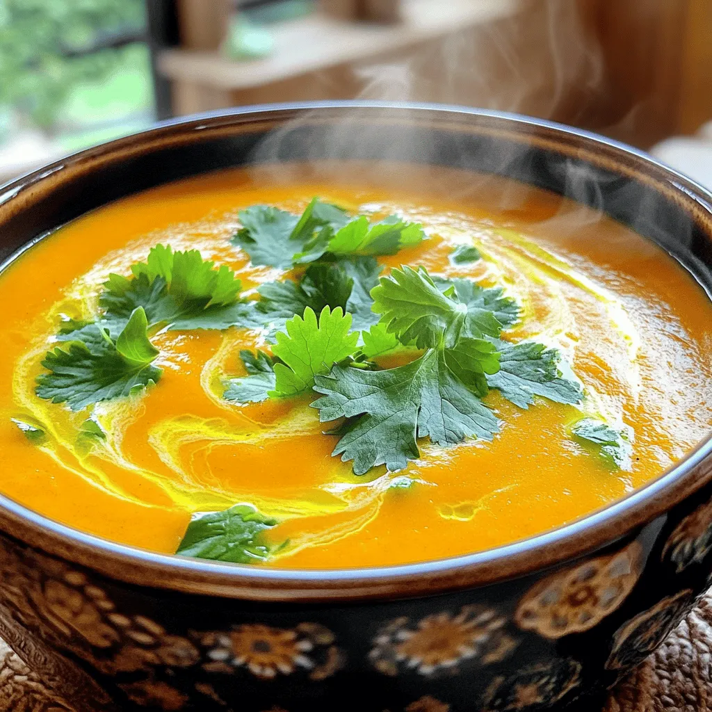 Für diese wärmende Suppe brauchst du einige einfache Zutaten. Hier ist, was du sammeln musst: - 500g Karotten, geschält und klein geschnitten - 1 mittelgroße Zwiebel, gewürfelt - 3 Esslöffel frischer Ingwer, gerieben - 2 Knoblauchzehen, fein gehackt - 4 Tassen Gemüsebrühe - 1 Dose (400ml) Kokosmilch - 1 Esslöffel Olivenöl - 1 Teelöffel gemahlener Kreuzkümmel - 1 Teelöffel gemahlener Koriander - Salz und Pfeffer nach Geschmack - Frische Korianderblätter zur Garnitur Diese Zutaten machen die Suppe nahrhaft und lecker. Karotten geben der Suppe eine süße Note. Ingwer bringt Wärme und hilft, die Abwehrkräfte zu stärken. Die Gewürze machen den Unterschied. Kreuzkümmel und Koriander verleihen deiner Suppe einen besonderen Geschmack. Diese Gewürze sind nicht nur lecker, sondern auch gesund. Sie fördern die Verdauung und wirken entzündungshemmend. Frischer Koriander als Garnitur bringt Frische. Er gibt einen tollen Kontrast zur cremigen Konsistenz der Suppe. Du kannst auch etwas Chili hinzufügen, wenn du es scharf magst. Frische Zutaten sind der Schlüssel zu einem guten Geschmack. Achte darauf, dass die Karotten fest sind. Sie sollten keine weichen Stellen oder Flecken haben. Bei der Zwiebel achte darauf, dass sie trocken und fest ist. Frischer Ingwer sollte fest und schwer sein. Er hat eine glatte Haut und keinen Schimmel. Wenn du frische Kräuter kaufst, wähle die, die lebendig und grün aussehen. Sie bringen die besten Aromen in deine Suppe. Für das komplette Rezept, sieh dir die [Full Recipe] an. Um die Karotten-Ingwer Suppe zu machen, beginne mit den Zutaten. Du brauchst: - 500g Karotten, geschält und klein geschnitten - 1 mittelgroße Zwiebel, gewürfelt - 3 Esslöffel frischer Ingwer, gerieben - 2 Knoblauchzehen, fein gehackt - 4 Tassen Gemüsebrühe - 1 Dose (400ml) Kokosmilch - 1 Esslöffel Olivenöl - 1 Teelöffel gemahlener Kreuzkümmel - 1 Teelöffel gemahlener Koriander - Salz und Pfeffer nach Geschmack - Frische Korianderblätter zur Garnitur Jetzt wasche die Karotten gut und schneide sie klein. Würfle die Zwiebel und hacke den Knoblauch. Reibe den frischen Ingwer. Diese Schritte sind wichtig, um den besten Geschmack zu erhalten. Erhitze einen großen Topf bei mittlerer Hitze und füge das Olivenöl hinzu. Gib die Zwiebel in den Topf und brate sie für fünf Minuten. Sie sollte weich und durchsichtig sein. Füge den Knoblauch und den Ingwer hinzu. Brate alles für eine weitere Minute. Rühre gut um, um die Aromen freizusetzen. Jetzt ist es Zeit für die Gewürze. Streue den Kreuzkümmel und Koriander ein und röste sie etwa 30 Sekunden. Dadurch wird der Geschmack intensiver. Danach füge die geschnittenen Karotten und die Gemüsebrühe hinzu. Bringe die Mischung zum Kochen. Reduziere dann die Hitze und lasse alles 20-25 Minuten köcheln, bis die Karotten zart sind. Wenn die Karotten weich sind, nimm den Topf vom Herd. Jetzt kommt der spannende Teil: Püriere die Suppe mit einem Stabmixer. Du kannst auch einen Standmixer verwenden. Achte darauf, die Suppe schön cremig zu machen. Gib die pürierte Suppe zurück in den Topf. Rühre die Kokosmilch ein und erwärme sie bei niedriger Hitze. Würze die Suppe mit Salz und Pfeffer nach deinem Geschmack. Serviere die Suppe heiß und garniere sie mit frischen Korianderblättern. So wird die Karotten-Ingwer Suppe gesund und lecker. Für die vollständige Anleitung schau dir das Full Recipe an. Ein häufiger Fehler ist, die Zwiebel zu lange zu braten. Sie sollte weich, aber nicht braun sein. Achte darauf, Knoblauch und Ingwer nicht zu verbrennen. Das kann den Geschmack der Suppe ruinieren. Ein weiterer Fehler ist, die Karotten nicht klein genug zu schneiden. Das macht das Kochen länger. Auch das Pürieren ist wichtig. Achte darauf, die Suppe gut zu pürieren, damit sie schön cremig wird. Für eine vegane Version kannst du die Kokosmilch verwenden. Diese ist von Natur aus vegan und macht die Suppe cremig. Achte darauf, dass deine Gemüsebrühe ebenfalls vegan ist. Diese Suppe ist schon glutenfrei, da sie keine glutenhaltigen Zutaten enthält. Wenn du eine nahrhaftere Option suchst, füge Linsen hinzu. Sie machen die Suppe noch sättigender und gesund. Die Reste dieser Suppe sind sehr vielseitig. Du kannst sie als Basis für einen Eintopf verwenden. Füge einfach mehr Gemüse und Protein hinzu. Auch als Sauce für Pasta ist sie lecker. Püriere sie nicht zu fein, um eine interessante Textur zu haben. Du kannst sie auch einfrieren. So hast du immer eine gesunde Option parat. {{image_4}} Fügen Sie einen Apfel hinzu, um die Suppe süßer zu machen. Wählen Sie einen süßen Apfel wie einen Gala oder Fuji. Schälen und würfeln Sie ihn. Geben Sie ihn zusammen mit den Karotten in den Topf. Der Apfel kocht schnell und gibt der Suppe einen tollen Geschmack. Diese Kombination bringt ein Gleichgewicht zwischen Süße und Schärfe. Sie können die Suppe noch gesünder machen, indem Sie anderes Gemüse hinzufügen. Probieren Sie Sellerie oder Süßkartoffeln. Diese Gemüse geben der Suppe mehr Textur und Nährstoffe. Schneiden Sie sie klein, damit sie schnell garen. Fügen Sie sie einfach mit den Karotten in den Topf. So wird die Suppe noch bunter und nahrhafter. Wenn Sie einen Kick wollen, fügen Sie etwas Curry oder Chili hinzu. Ein Teelöffel Currypulver gibt der Suppe einen warmen, würzigen Geschmack. Wenn Sie es scharf mögen, probieren Sie eine kleine Menge Chili. Achten Sie darauf, die Gewürze langsam hinzuzufügen. So können Sie die Schärfe gut kontrollieren. Diese Variationen machen die Suppe spannend und lecker. Für das vollständige Rezept besuchen Sie [Full Recipe]. Um die Karotten-Ingwer Suppe frisch zu halten, lagere sie in einem luftdichten Behälter. Die Suppe sollte abkühlen, bevor du sie in den Kühlschrank stellst. Achte darauf, die Suppe nicht zu lange bei Raumtemperatur stehen zu lassen. So vermeidest du Bakterien und schädliche Keime. Im Kühlschrank bleibt die Suppe bis zu fünf Tage frisch. Wenn du sie länger aufbewahren möchtest, friere sie ein. In einem gefrierfesten Behälter hält sie bis zu drei Monate. Achte darauf, etwas Platz im Behälter zu lassen, da die Flüssigkeit beim Gefrieren expandiert. Zum Wiedererwärmen kannst du die Suppe in einem Topf bei mittlerer Hitze erwärmen. Rühre die Suppe gut um, damit sie gleichmäßig heiß wird. Du kannst auch einen Mikrowellenofen verwenden, stelle jedoch sicher, dass du die Suppe in einem mikrowellengeeigneten Behälter erwärmst. Überprüfe die Temperatur und füge bei Bedarf etwas Wasser oder Brühe hinzu, um die Konsistenz zu verbessern. Für das vollständige Rezept der Karotten-Ingwer Glücksuppe, schaue hier [Full Recipe]. Um die Konsistenz deiner Karotten-Ingwer Suppe zu ändern, gibt es einige einfache Wege. Wenn du eine dickere Suppe magst, püriere weniger. Du kannst auch mehr Karotten oder weniger Brühe verwenden. Wenn du eine dünnere Suppe möchtest, füge mehr Gemüsebrühe oder Kokosmilch hinzu. Ein weiterer Trick ist, die Suppe länger zu kochen, damit sie eindickt. Ja, du kannst frischen Ingwer durch Ingwerpulver ersetzen. Verwende etwa einen halben Teelöffel Ingwerpulver für jeden Esslöffel frischen Ingwer. Das gibt dir einen ähnlichen Geschmack, aber die Frische fehlt. Frischer Ingwer hat mehr Aroma und Schärfe. Wenn du die Wahl hast, verwende frischen Ingwer für das beste Ergebnis. Zu dieser leckeren Suppe passen einige Beilagen sehr gut. Hier sind einige Ideen: - Ein frisches Baguette oder Fladenbrot - Ein einfacher grüner Salat - Gegrillte Garnelen oder Hähnchen - Geröstete Nüsse für einen Crunch Diese Beilagen ergänzen den Geschmack und machen die Mahlzeit noch besser. Probiere verschiedene Kombinationen aus und finde deine Favoriten! In diesem Artikel haben wir die Hauptzutaten für die Karotten-Ingwer Glücksuppe besprochen. Wir haben gelernt, wie man die Suppe zubereitet und welche Tipps helfen, häufige Fehler zu vermeiden. Auch Variationen der Suppe sind wichtig für Abwechslung und Geschmack. Wenn du frische Zutaten wählst und die richtigen Schritte befolgst, gelingt dir diese Suppe sicher. Experimentiere mit verschiedenen Zutaten und lass deiner Kreativität freien Lauf. So wirst du immer neue, leckere Varianten finden, die dir und deinen Liebsten Freude bereiten.