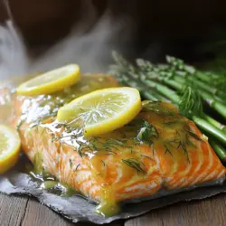 - 4 Lachsfilets (je 170 Gramm) - 2 Esslöffel frischer Dill, gehackt - 2 Esslöffel Zitronensaft - Schale von 1 Zitrone - 3 Esslöffel Olivenöl - 2 Knoblauchzehen, fein gehackt - Salz und Pfeffer nach Geschmack - Zitronenscheiben, zur Dekoration Die Hauptzutaten für dieses Rezept sind einfach zu finden. Lachsfilets sind eine gute Proteinquelle. Frischer Dill bringt einen tollen Geschmack. Zitronensaft gibt Frische und Säure. Olivenöl sorgt für gesunde Fette. Knoblauch fügt einen köstlichen Aroma hinzu. Diese Kombination macht das Gericht lecker und gesund. - Vegetarische Optionen - Glutenfreie Variationen Für eine vegetarische Option kann man Tofu verwenden. Tofu nimmt die Aromen gut auf. So wird das Gericht auch für Veganer lecker. Glutenfreie Varianten sind einfach. Achten Sie darauf, glutenfreies Olivenöl und Gewürze zu wählen. - Kalorien und Makronährstoffe - Gesundheitsvorteile von Lachs Lachs hat viele Nährstoffe. Ein Lachsfilet hat etwa 250 Kalorien. Es enthält auch Eiweiß, Omega-3-Fettsäuren und Vitamine. Omega-3-Fette sind gut für das Herz. Sie helfen, Entzündungen zu reduzieren. Diese Nährstoffe machen Lachs zu einer gesunden Wahl. Es unterstützt auch die Gehirnfunktion und das allgemeine Wohlbefinden. Um mit der Zubereitung des Lachs zu beginnen, müssen wir zuerst die Marinade machen. In einer kleinen Schüssel vermengst du: - 3 Esslöffel Olivenöl - 2 Esslöffel Zitronensaft - Schale von 1 Zitrone - 2 Esslöffel frischer Dill, gehackt - 2 Knoblauchzehen, fein gehackt - Salz und Pfeffer nach Geschmack Rühre alles gut um, bis die Mischung einheitlich ist. Das gibt dem Lachs viel Geschmack. Nun heize den Ofen auf 190°C vor. Ein heißer Ofen hilft, den Lachs perfekt zu garen. Legen dann die Lachsfilets mit der Hautseite nach unten auf ein mit Backpapier ausgelegtes Backblech. Bestreiche jedes Filet großzügig mit der Marinade. Achte darauf, dass sie gut bedeckt sind. Backe die Lachsfilets für 15 bis 20 Minuten. Sie sind fertig, wenn der Lachs leicht mit einer Gabel zerteilt werden kann. Nehme die Filets aus dem Ofen und lasse sie 2 bis 3 Minuten ruhen. So bleibt der Lachs saftig. Dekoriere die Filets mit frischem Dill und Zitronenscheiben. Das sieht nicht nur schön aus, sondern schmeckt auch frisch. Für Beilagen empfehle ich gedämpften Spargel oder einen leichten Salat. Diese machen das Gericht farbenfroh und gesund. Für das gesamte Rezept kannst du den [Full Recipe] anschauen. - Wasserbad-Methode für saftigen Lachs: Diese Methode hält den Lachs feucht. Stellen Sie eine ofenfeste Form mit Wasser auf die untere Schiene des Ofens. Der Dampf hilft, den Lachs zart zu machen. - Variationen der Gewürze: Experimentieren Sie mit Gewürzen! Fügen Sie etwas Paprika oder Thymian hinzu. Diese verändern den Geschmack und geben dem Gericht eine neue Note. - Überkochen des Lachses: Achten Sie darauf, den Lachs nicht zu lange zu backen. Überkochen macht ihn trocken. Prüfen Sie nach 15 Minuten, ob er fertig ist. - Falsche Temperatur: Stellen Sie sicher, dass Ihr Ofen auf 190°C vorgeheizt ist. Eine falsche Temperatur kann das Ergebnis beeinträchtigen. - Empfohlene Backbleche und Folien: Verwenden Sie ein Backblech mit Backpapier. So klebt der Lachs nicht und die Reinigung wird einfacher. - Nützliches Zubehör für die Zubereitung: Ein guter Pinsel ist wichtig. Damit können Sie die Marinade gleichmäßig auftragen. Ein Fleischthermometer hilft, den Lachs perfekt zu garen. {{image_4}} Lemon Dill Salmon lässt sich auf viele Arten zubereiten. Eine großartige Methode ist das Grillen. Grillen gibt dem Lachs einen tollen Rauchgeschmack. Außerdem bleibt er saftig und zart. Du kannst die Lachsfilets einfach mit der Zitronen-Dill-Mischung marinieren und dann auf den Grill legen. Grillen dauert nur etwa 10 Minuten. Eine schnellere Methode ist die Pfannen-Methode. Du kannst die Lachsfilets in einer heißen Pfanne anbraten. Das geht schnell und ergibt eine knusprige Oberfläche. Brate den Lachs auf jeder Seite etwa 4-5 Minuten an. Du kannst auch verschiedene Kräuter hinzufügen. Zum Beispiel, mediterrane Kräuter wie Thymian oder Oregano passen gut. Diese Kräuter geben dem Gericht einen frischen, herzhaften Geschmack. Ein weiterer interessanter Ansatz ist das Kombinieren von asiatischen Aromen. Füge etwas Sojasauce oder Ingwer hinzu. Das ergibt eine spannende Mischung aus Geschmäckern. Frisches Gemüse und Salate sind perfekte Beilagen. Du kannst gedämpften Spargel oder einen bunten Salat servieren. Diese Beilagen ergänzen den Lachs und sorgen für eine ausgewogene Mahlzeit. Wenn du eine Sauce möchtest, probiere eine einfache Zitronenbuttersauce. Sie ist leicht und hebt den Geschmack des Lachses hervor. Eine weitere gute Wahl ist eine Joghurtsauce mit frischen Kräutern. Für das vollständige Rezept schau dir die [Full Recipe] an. Um frische Reste von Lemon Dill Salmon richtig zu lagern, sollten Sie wissen, ob der Kühlschrank oder der Gefrierschrank besser ist. Der Kühlschrank ist ideal für eine kurze Lagerung. Wickeln Sie den Lachs gut ein oder legen Sie ihn in einen luftdichten Behälter. Im Kühlschrank bleibt der Lachs bis zu drei Tage frisch. Der Gefrierschrank ist besser für längere Lagerung. Dort hält sich der Lachs bis zu drei Monate. Achten Sie darauf, ihn in Portionen einzufrieren, um die Verwendung zu erleichtern. Haben Sie Reste von Ihrem Lemon Dill Salmon? Es gibt viele leckere Ideen, um diese zu nutzen. Sie können den Lachs in einem Salat verwenden. Mischen Sie ihn mit frischem Gemüse und einem leichten Dressing. Eine andere Möglichkeit ist, den Lachs in Pasta zu integrieren. Fügen Sie etwas Sahne und Spinat hinzu. So wird das Gericht schnell und einfach. Auch ein Lachs-Sandwich mit frischen Zutaten ist eine tolle Idee. Wie lange hält sich der Lachs? Im Kühlschrank bleibt der Lachs sicher bis zu drei Tage. Im Gefrierschrank kann er bis zu drei Monate genießbar sein. Achten Sie auf erkennbare Zeichen für Verderb. Wenn der Lachs einen unangenehmen Geruch hat oder die Farbe verändert, ist er nicht mehr gut. Immer auf Frische achten, um sicher zu sein, dass Ihr Essen lecker und gesund bleibt. Um perfekten Lachs zuzubereiten, achte auf die Temperatur. Backe den Lachs bei 190°C. Verwende frische Zutaten und eine gute Marinade. Achte darauf, dass der Lachs nicht übergart. Er sollte innen zart und saftig bleiben. Eine Gabel sollte leicht durch das Fleisch gleiten. Eine beliebte Technik ist das Wasserbad. Diese Methode hält den Lachs feucht und zart. Viele Köche nutzen auch die Haut, um den Lachs zu schützen. Zu Lachs passen viele Gemüsesorten. Beliebte Optionen sind Spargel, Brokkoli und grüne Bohnen. Diese Gemüse sind leicht und gesund. Auch Paprika und Zucchini sind tolle Beilagen. Du kannst sie grillen oder dünsten. Sie bringen viele Farben auf den Teller. Wenn du etwas Frisches magst, probiere einen leichten Salat. Ein Gurkensalat mit Dill passt perfekt. Ja, du kannst die Marinade im Voraus machen. Lagere sie in einem luftdichten Behälter. So bleibt sie frisch für einige Tage. Du kannst die Marinade auch einfrieren. Das spart Zeit, wenn du schnell kochen möchtest. Verwende die Marinade innerhalb von zwei Wochen für den besten Geschmack. Diese Vorbereitung macht das Kochen einfacher und schneller. Die Zesty Lemon Dill Salmon Marinade schmeckt auch gut zu Gemüse. Zusammenfassend haben wir die wichtigsten Schritte für ein schmackhaftes Lachsgericht betrachtet. Wir sprachen über die Hauptzutaten wie frischen Lachs, Dill und Zitronensaft. Auch Alternativen für Vegetarier und Glutenfreie wurden genannt. Die Zubereitung und Backanleitung bieten Ihnen eine klare Anleitung. Nutzen Sie unsere Tipps für den besten Geschmack und vermeiden Sie häufige Fehler. Denken Sie daran, wie lange der Lachs haltbar ist. Experimentieren Sie mit Variationen und genießen Sie Ihr Gericht in vollen Zügen. Guten Appetit!
