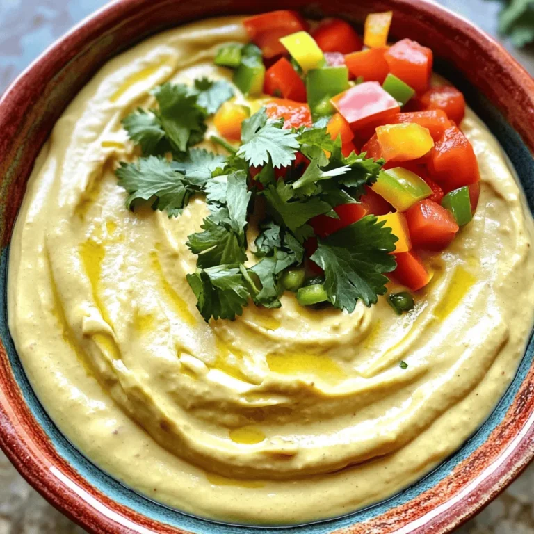 - 1 Tasse rohe Cashewkerne - 1 mittelgroße Tomate - 1/2 Tasse Paprika Die Hauptzutaten bilden die Basis für den veganen Cashew Queso Dip. Die Cashewkerne geben eine cremige Textur. Sie sind reich an gesunden Fetten und Proteinen. Die Tomate sorgt für Frische und Farbe. Sie bringt auch eine natürliche Süße mit. Die Paprika fügt einen knackigen Biss hinzu. Sie gibt dem Dip eine schöne Note. - 1/4 Tasse Nährhefe - 1 Esslöffel Limettensaft - Gewürze wie Knoblauchpulver, Zwiebelpulver, geräucherte Paprika und Kreuzkümmel Die Nährhefe ist eine wichtige Zutat. Sie gibt dem Dip einen käsigen Geschmack. Limettensaft bringt Säure und Frische. Knoblauch- und Zwiebelpulver sind aromatisch und lecker. Geräucherte Paprika verleiht dem Dip einen rauchigen Geschmack. Kreuzkümmel sorgt für eine warme Note. - Salz nach Geschmack - Frischer Koriander zur Garnitur Salz ist wichtig, um die Aromen zu verstärken. Es hilft, die Zutaten zu verbinden. Frischer Koriander ist eine tolle Garnitur. Er bringt eine frische Note und sieht toll aus. Du kannst ihn nach Belieben nutzen. Für das gesamte Rezept kannst du die [Full Recipe] ansehen. Zuerst weiche die rohen Cashewkerne für mindestens 4 Stunden in Wasser ein. Dies macht sie weich und leicht zu mixen. Nach dem Einweichen musst du die Cashewkerne abseihen und gut abspülen. Während die Nüsse einweichen, kannst du die anderen Zutaten vorbereiten. Würfle eine mittelgroße Tomate und halbiere die Paprika. Du kannst rote oder gelbe Paprika verwenden, je nach deinem Geschmack. Jetzt kommen alle Zutaten in den Mixer. Gib die abgetropften Cashewkerne, die Hälfte der gewürfelten Tomate, die Hälfte der gewürfelten Paprika, die Nährhefe, das Wasser, den Limettensaft, das Knoblauchpulver, das Zwiebelpulver, die geräucherte Paprika, den Kreuzkümmel und etwas Salz hinein. Püriere alles, bis die Mischung glatt und cremig ist. Achte darauf, dass die Konsistenz nach deinem Geschmack ist. Falls der Dip zu dick ist, füge schrittweise mehr Wasser hinzu. Mixe weiter, bis du die gewünschte Konsistenz erreichst. Gieße den Cashew-Queso-Dip in eine Schüssel. Mische die restlichen Würfel von Tomate und Paprika unter den Dip. Dies gibt dem Dip mehr Farbe und Textur. Probiere den Dip und passe die Gewürze nach Belieben an. Du kannst mehr Salz oder Limettensaft hinzufügen. Schließlich kannst du den Dip garnieren. Frischer Koriander sieht nicht nur gut aus, sondern schmeckt auch lecker. Um die perfekte Konsistenz zu erreichen, fügen Sie Wasser nach Bedarf hinzu. Wenn der Dip zu dick ist, geben Sie einen Esslöffel Wasser hinzu und mixen Sie weiter. Dies hilft, die cremige Textur zu verbessern. Variieren Sie auch die Mischzeit. Eine längere Mischung macht den Dip noch glatter und cremiger. Sie können zusätzliche Gewürze hinzufügen, um den Geschmack zu intensivieren. Probieren Sie etwas Chili-Pulver oder Paprikaflocken für mehr Schärfe. Experimentieren Sie auch mit Limettensaft. Ein Spritzer kann den Geschmack aufhellen und den Dip frisch halten. Dieser Dip passt gut zu vielen Snacks. Kombinieren Sie ihn mit Nachos oder Gemüsesticks für einen tollen Snack. Er eignet sich auch perfekt als Teil eines veganen Buffets. Stellen Sie sich eine große Schüssel mit Dip vor, umgeben von frischen Gemüse und knusprigen Chips. So wird jede Feier zum Hit! {{image_4}} Um deinen veganen Cashew-Queso-Dip anzupassen, kannst du andere Nüsse oder Samen verwenden. Mandeln oder Sonnenblumenkerne sind tolle Alternativen. Sie geben dem Dip eine andere Note und sind ebenso gesund. Du kannst auch mehr Gemüse oder Hülsenfrüchte integrieren. Versuche, schwarze Bohnen oder Spinat hinzuzufügen. So erhöhst du den Nährstoffgehalt und die Farbe des Dips. Wenn du es scharf magst, füge Jalapeños oder scharfe Sauce hinzu. Diese Zutaten bringen mehr Hitze in deinen Dip. Du kannst die Menge nach deinem Geschmack anpassen. Ein paar Scheiben frischer Jalapeño können einen tollen Kick geben. Scharfe Sauce kann ebenfalls das Aroma und die Schärfe erhöhen. Diese Anpassungen machen deinen Dip aufregender und unvergesslich. Um den Geschmack noch weiter zu verbessern, verwende verschiedene frische Kräuter. Koriander, Petersilie oder Schnittlauch sind perfekte Optionen. Diese Kräuter verleihen deinem Dip Frische und Vielfalt. Du kannst sie einfach in den Mixer geben oder als Garnitur verwenden. Frische Kräuter machen deinen Dip nicht nur leckerer, sondern auch optisch ansprechender. Du kannst alle diese Variationen ausprobieren, um deinen eigenen perfekten veganen Cashew-Queso-Dip zu kreieren. Wenn du mehr über die Zubereitung erfahren möchtest, schau dir das Full Recipe an. Bewahre den Dip im Kühlschrank auf. Ein luftdichter Behälter hilft, die Frische zu erhalten. Der Dip bleibt bis zu fünf Tage haltbar. Achte darauf, ihn vor dem Servieren gut umzurühren. Du kannst den Queso Dip einfrieren. Fülle ihn in einen gefrierfesten Behälter. Lass etwas Platz für die Ausdehnung beim Einfrieren. Der Dip hält bis zu drei Monate im Gefrierfach. Wenn du ihn auftauen möchtest, lege ihn über Nacht in den Kühlschrank. Zum Aufwärmen kannst du ihn in einem Topf bei schwacher Hitze erhitzen. Rühre ständig, um ein Anbrennen zu vermeiden. Füge bei Bedarf etwas Wasser hinzu, um die Konsistenz zu verbessern. Für die vollständige Zubereitung des Dips, schau dir die [Full Recipe] an. Ja, dieser Queso Dip ist komplett vegan. Die Hauptzutat sind Cashewkerne. Sie bringen eine cremige Textur. Wir verwenden auch frisches Gemüse wie Tomaten und Paprika. Diese Zutaten sind pflanzlich und gesund. Nährhefe gibt dem Dip einen käsigen Geschmack. Sie ist voller Vitamine und Mineralien. Alle anderen Gewürze sind ebenfalls vegan. So können Sie diesen Dip ohne Sorgen genießen. Ja, Sie können die Cashewkerne ersetzen. Für Nussallergiker gibt es gute Alternativen. Sonnenblumenkerne sind eine tolle Option. Sie haben eine ähnliche Textur und Geschmack. Auch Hanfsamen können funktionieren. Diese geben auch gesunde Fette. Wenn Sie eine nussfreie Variante möchten, probieren Sie gekochte Kartoffeln. Sie geben eine cremige Basis, ohne Nüsse zu verwenden. Es gibt viele Wege, diesen Dip gesünder zu machen. Reduzieren Sie die Menge an Nusskernen. Fügen Sie mehr Gemüse hinzu, wie Spinat oder Zucchini. Diese haben wenig Kalorien und viele Nährstoffe. Verwenden Sie weniger Nährhefe, um den Kaloriengehalt zu senken. Wenn Sie weniger Öl verwenden, bleibt er leichter. Sie können auch weniger Salz nehmen. So bleibt der Dip frisch und gesund. Dieser Blogbeitrag zeigt, wie man einen leckeren veganen Queso Dip zubereitet. Wir haben die Hauptzutaten, Gewürze und Tipps besprochen. Außerdem gab es Ideen für Variationen und Lagerung. Denk daran, kreativ zu sein und die Rezepte nach deinem Geschmack zu verändern. Dieser Dip passt gut zu Nachos oder Gemüse. Du kannst sicher sein, dass du mit diesen Tipps einen tollen Snack zubereitest. Viel Spaß beim Ausprobieren und Genießen!