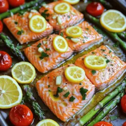 Für dieses einfache Gericht benötigst du: - 4 Lachsfilets - 2 Esslöffel Olivenöl - 4 Knoblauchzehen, fein gehackt - 2 Zitronen (1 in Scheiben geschnitten, 1 ausgepresst) - 1 Teelöffel getrockneter Oregano - 1 Teelöffel Paprika - Salz und Pfeffer nach Geschmack Diese Zutaten sind leicht zu finden und machen den Lachs lecker und saftig. Der frische Geschmack der Zitrone hebt den Lachs hervor. Die Gewürze spielen eine große Rolle bei diesem Gericht. - Olivenöl bringt gesunde Fette mit. - Knoblauch gibt einen starken, würzigen Geschmack. - Oregano und Paprika fügen Tiefe und Aroma hinzu. Diese Kombination sorgt für ein tolles Geschmackserlebnis. Probiere, die Gewürze nach deinem Geschmack anzupassen. Für eine vollwertige Mahlzeit solltest du auch frisches Gemüse hinzufügen: - 1 Tasse Kirschtomaten, halbiert - 1 Tasse Spargel, gezupft - Frische Petersilie, gehackt (zum Garnieren) Das Gemüse bringt Farbe und Nährstoffe auf deinen Teller. Die Kirschtomaten sind süß und saftig. Der Spargel hat einen milden, nussigen Geschmack. Zusammen mit dem Lachs entsteht ein harmonisches Gericht. Für die vollständige Zubereitung sieh dir das [Full Recipe] an. Heizen Sie Ihren Ofen auf 200°C vor. Das sorgt dafür, dass der Lachs gleichmäßig gart. Legen Sie ein großes Backblech mit Backpapier aus. Das macht die Reinigung später viel einfacher. In einer kleinen Schüssel mischen Sie 2 Esslöffel Olivenöl, 4 gehackte Knoblauchzehen, den Saft von 1 Zitrone, 1 Teelöffel Oregano, 1 Teelöffel Paprika, Salz und Pfeffer. Diese Mischung wird zur Marinade. Nehmen Sie die Lachsfilets und legen Sie sie mit der Hautseite nach unten auf das Backblech. Bestreichen Sie die Filets gut mit der Marinade. Achten Sie darauf, dass sie gleichmäßig bedeckt sind. Jetzt kommt das Gemüse ins Spiel. Legen Sie die Zitronenscheiben, 1 Tasse halbierte Kirschtomaten und 1 Tasse gezupften Spargel um den Lachs. Träufeln Sie die restliche Marinade über das Gemüse und mischen Sie es leicht. Backen Sie das Blech für 15-20 Minuten im Ofen. Der Lachs ist fertig, wenn er sich leicht mit einer Gabel zerteilen lässt. Das Gemüse sollte zart sein. Nach dem Backen nehmen Sie das Blech heraus und lassen es kurz abkühlen. Garnieren Sie alles mit frisch gehackter Petersilie. Für die vollständige Anleitung schauen Sie sich das [Full Recipe] an. Die Garzeit ist entscheidend für ein perfektes Gericht. Für Lachs und Gemüse empfehle ich 15-20 Minuten bei 200°C. Der Lachs sollte durchgegart sein und leicht mit einer Gabel zerfallen. Das Gemüse wird zart, aber bleibt knackig. Achte darauf, dass du die Kirschtomaten und den Spargel gleichmäßig um den Lachs verteilst. So garen sie gleichmäßig. Wenn du dickeres Gemüse nutzt, verlängere die Garzeit um ein paar Minuten. Die Marinade ist der Schlüssel zu mehr Geschmack. Du kannst die Basis aus Olivenöl und Zitronensaft verwenden. Füge dann deine Lieblingsgewürze hinzu. Zum Beispiel, verwende frische Kräuter wie Dill oder Basilikum. Diese geben dem Gericht eine frische Note. Du kannst auch etwas Honig oder Senf für eine süße oder würzige Variante hinzufügen. Experimentiere mit den Mengen, um deinen perfekten Geschmack zu finden. Frische Kräuter und Zitrusfrüchte machen einen großen Unterschied. Petersilie ist eine tolle Garnitur, die Farbe und Geschmack hinzufügt. Du kannst auch frischen Thymian oder Rosmarin verwenden. Diese Kräuter passen gut zu Lachs. Für einen zusätzlichen Frischekick, füge etwas Zitronenschale oder Limettensaft hinzu. Das hebt die Aromen und macht das Gericht lebendiger. Probiere verschiedene Kombinationen aus, um deine eigene Note zu finden. {{image_4}} Du kannst das Gemüse leicht ändern. Statt Spargel benutze Brokkoli oder Zucchini. Auch Paprika passt gut. Diese Gemüsesorten bringen neue Farben und Texturen. Achte darauf, dass das Gemüse gleich groß ist, damit es gleichmäßig gart. Wenn du keinen Lachs magst, probiere Forelle oder Kabeljau. Beide haben einen milden Geschmack und garten ähnlich. Du kannst die Garzeit leicht anpassen. Achte darauf, dass die Filets zart sind, bevor du sie servierst. Für eine vegane Version ersetze den Lachs durch Kichererbsen oder Tofu. Mariniere sie wie den Lachs. Gemüse bleibt gleich und bietet viele Nährstoffe. So hast du ein gesundes und leckeres Gericht. Um die Reste von Ihrem Blechplatte mit Zitrone und Knoblauch-Lachs gut zu lagern, lassen Sie das Gericht zuerst abkühlen. Verwenden Sie dann einen luftdichten Behälter. Legen Sie die Lachsfilets und das Gemüse in den Behälter. Trennen Sie die Zutaten, falls möglich. So bleibt die Textur besser. Um die Reste aufzuwärmen, nutzen Sie am besten den Ofen. Stellen Sie den Ofen auf 180°C ein. Legen Sie die Reste auf ein Backblech. Decken Sie sie mit Folie ab, um das Austrocknen zu verhindern. Erwärmen Sie das Gericht für etwa 10-15 Minuten. So bleibt der Lachs saftig und das Gemüse zart. Sie können auch die Mikrowelle verwenden, wenn es schneller gehen muss. Stellen Sie die Mikrowelle auf eine mittlere Stufe und erwärmen Sie das Essen in Intervallen von 1 Minute. Im Kühlschrank können die Reste etwa 2-3 Tage frisch bleiben. Achten Sie darauf, dass der Behälter gut verschlossen ist. Wenn Sie die Reste länger aufbewahren möchten, können Sie sie einfrieren. Im Gefrierfach halten die Reste bis zu 3 Monate. Wickeln Sie die Portionen gut ein oder nutzen Sie einen Gefrierbeutel. Denken Sie daran, die Reste vor dem Einfrieren zu beschriften, um später zu wissen, was sich darin befindet. Um Lachs perfekt auf der Blechplatte zu kochen, ist die Hitze wichtig. Heizen Sie Ihren Ofen auf 200°C vor. Verwenden Sie ein Backblech mit Backpapier. Das hält alles sauber und macht die Reinigung leicht. Legen Sie die Lachsfilets mit der Hautseite nach unten auf das Blech. Bestreichen Sie die Filets mit der Marinade aus Olivenöl, Knoblauch und Zitrone. Verteilen Sie das Gemüse rund um den Lachs. Backen Sie alles 15-20 Minuten. Der Lachs sollte zart und leicht teilbar sein. Ja, die Zubereitung im Airfryer ist möglich! Stellen Sie die Temperatur auf 180°C ein. Legen Sie die Lachsfilets und das Gemüse in den Airfryer. Achten Sie darauf, dass alles gut verteilt ist. Die Garzeit beträgt etwa 10-15 Minuten. Überprüfen Sie regelmäßig, ob der Lachs durch ist. Der Airfryer sorgt dafür, dass der Lachs saftig bleibt und das Gemüse schön knusprig wird. Zu Blechplatte mit Zitrone und Knoblauch-Lachs passen viele Beilagen gut. Probieren Sie einen frischen Salat mit Rucola und Tomaten. Quinoa oder Reis sind auch tolle Optionen. Sie können auch knusprige Brötchen dazu servieren, um den Saft aufzutunken. Diese Beilagen ergänzen den Lachs und machen das Gericht noch leckerer. Zusammenfassend haben wir die besten Zutaten und eine einfache Anleitung für einen leckeren Lachs auf Blech vorgestellt. Die Tipps helfen, den Geschmack zu verbessern und das Gericht zu variieren. Experimentieren Sie mit verschiedenen Gemüsesorten und Marinaden. Denken Sie daran, Reste gut aufzubewahren. Genießen Sie alle köstlichen Möglichkeiten, die dieses Rezept bietet. Mit kleinen Anpassungen wird jedes Mal ein neues Gericht entstehen. Ihr Lachs wird zum Hit auf jedem Tisch!