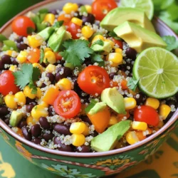 - 1 Tasse Quinoa, gut abgespült - 2 Tassen Gemüsebrühe oder Wasser - 1 Tasse schwarze Bohnen, abgetropft und abgespült - 1 Tasse Mais, frisch oder gefroren Quinoa ist die Basis dieses Salats. Sie hat eine feine Textur und viel Protein. Die Gemüsebrühe gibt der Quinoa Geschmack. Die schwarzen Bohnen und der Mais fügen viel Ballaststoffe und Süße hinzu. - 1 rote Paprika, gewürfelt - 1 grüne Paprika, gewürfelt - 1 Avocado, gewürfelt - 1/2 Tasse Kirschtomaten, halbiert - 1/4 Tasse rote Zwiebel, fein gehackt - 1/4 Tasse frischer Koriander, gehackt Frisches Gemüse bringt Farbe und Vitamine in den Salat. Die Paprika gibt einen knackigen Biss. Die Avocado macht ihn cremig. Kirschtomaten sind süß und saftig. Rote Zwiebeln bieten einen scharfen Kontrast, und Koriander rundet alles ab. - Saft von 2 Limetten - 2 Esslöffel Olivenöl - 1 Teelöffel gemahlener Kreuzkümmel - 1 Teelöffel Chili-Pulver - Salz und Pfeffer nach Geschmack Das Dressing ist einfach und frisch. Limettensaft gibt einen spritzigen Kick. Olivenöl sorgt für einen reichen Geschmack. Kreuzkümmel und Chili-Pulver fügen Wärme hinzu. Passen Sie Salz und Pfeffer nach Ihrem Geschmack an. Für die vollständige Anleitung schauen Sie sich das Full Recipe an. Kochen Sie zuerst die Gemüsebrühe in einem mittelgroßen Topf. Warten Sie, bis sie sprudelt. Danach fügen Sie die abgespülte Quinoa hinzu. Decken Sie den Topf ab und drehen Sie die Hitze auf niedrig. Lassen Sie die Quinoa 15 Minuten köcheln. Die Flüssigkeit sollte nun ganz aufgesogen sein. Nehmen Sie den Topf vom Herd und lassen Sie die Quinoa abkühlen. Nehmen Sie eine große Schüssel und vermengen Sie das Gemüse. Geben Sie die schwarzen Bohnen, den frischen Mais sowie die gewürfelte rote und grüne Paprika hinein. Schneiden Sie die Avocado und die Kirschtomaten und fügen Sie sie ebenfalls hinzu. Schließlich geben Sie die fein gehackte rote Zwiebel dazu. Mischen Sie alles gut. In einer kleinen Schüssel pressen Sie die Limetten und fügen das Olivenöl hinzu. Geben Sie die Gewürze, wie Kreuzkümmel und Chili-Pulver, hinein. Rühren Sie alles gut um, bis es gut vermischt ist. Schmecken Sie das Dressing ab und passen Sie die Gewürze nach Wunsch an. Jetzt ist es Zeit, alles zusammenzuführen. Geben Sie die abgekühlte Quinoa in die Schüssel mit dem Gemüse. Gießen Sie das Dressing über den Salat. Mischen Sie alles vorsichtig, damit es gleichmäßig verteilt ist. Zum Schluss heben Sie den frischen Koriander unter. Sie können den Salat sofort servieren oder ihn für mindestens 30 Minuten in den Kühlschrank stellen. So verbinden sich die Aromen besser. Für das vollständige Rezept schauen Sie sich den [Full Recipe] an. Um perfekte Quinoa zu machen, bringe zuerst die Gemüsebrühe zum Kochen. Füge dann die Quinoa hinzu. Decke den Topf ab und reduziere die Hitze. Lass die Quinoa für 15 Minuten köcheln. Wenn sie locker und die Flüssigkeit aufgesogen ist, ist sie fertig. Du kannst die Gewürze nach deinem Geschmack anpassen. Probiere verschiedene Mischungen aus. Zitronen- oder Limettensaft kann einen frischen Kick geben. Füge auch Kräuter wie Koriander oder Petersilie hinzu, um mehr Geschmack zu erhalten. Um den Salat optisch ansprechend zu servieren, wähle eine bunte Schüssel. Eine helle Schale hebt die Farben des Salats hervor. Garniere den Salat mit frischem Koriander und Limettenscheiben. Das macht ihn noch einladender. Du kannst auch zusätzliche Garnituren verwenden. Avocado-Scheiben oder geröstete Nüsse bringen Textur. Ein wenig Feta-Käse kann ebenfalls gut dazu passen. Bereite die Quinoa im Voraus vor. Koche die Quinoa und das Gemüse und lagere sie getrennt. So bleibt der Salat frisch und knackig. Die Haltbarkeit im Kühlschrank beträgt etwa drei bis vier Tage. Bewahre den Salat in einem luftdichten Behälter auf. So bleiben Aroma und Geschmack erhalten. Wenn du den Salat einfrieren möchtest, mache dies ohne das Dressing. Das Dressing kann frisch hinzugefügt werden, bevor du ihn servierst. Für die vollständige Anleitung, schau dir das Rezept für den Mexikanischen Quinoa Fiesta Salat an. {{image_4}} Du kannst Kidneybohnen oder weiße Bohnen verwenden. Diese Bohnen bringen neue Aromen in den Salat. Kidneybohnen sind etwas süßer, während weiße Bohnen mild und cremig sind. Probiere sie aus, um deine eigene Note hinzuzufügen. Das Rezept bleibt einfach und lecker. Mixe verschiedene Gemüsesorten für mehr Vielfalt. Du kannst Zucchini, Karotten oder Spinat hinzufügen. Saisonalem Gemüse gibt es viele schöne Optionen. Im Sommer sind frische Tomaten perfekt. Im Herbst probiere Kürbis oder Rüben. Diese Variationen machen den Salat spannend und bunt. Für vegane Optionen kannst du Joghurt oder Avocado verwenden. Wenn du kein Öl magst, nutze Apfelessig oder Zitronensaft. Diese Alternativen sind leicht und frisch. Das Dressing bleibt lecker und gesund. Du kannst es nach deinem Geschmack anpassen. Du kannst die vollständige Zubereitung in der [Full Recipe] finden. Um den Mexikanischen Quinoa Salat frisch zu halten, lagere ihn im Kühlschrank. Du solltest immer luftdichte Behälter verwenden. Das verhindert, dass Luft und Feuchtigkeit den Salat schädigen. Wenn du also eine große Portion machst, teile sie auf. So bleibt der Salat länger frisch. Der Salat bleibt im Kühlschrank etwa 3 bis 5 Tage frisch. Achte darauf, dass du ihn gut verschließt. Wenn du den Salat länger aufbewahren möchtest, kannst du ihn auch einfrieren. Beachte, dass die Textur der Avocado und der Tomaten beim Auftauen leidet. Deshalb ist es besser, diese Zutaten frisch hinzuzufügen, wenn du den Salat servierst. Nach der Lagerung kannst du den Salat leicht aufpeppen. Füge frische Korianderblätter oder Limettenscheiben hinzu. Das bringt mehr Geschmack. Du kannst den Salat auch als Beilage zu gegrilltem Fleisch oder Fisch servieren. Er passt gut zu einem leichten Mittagessen oder einem Picknick. Wenn du kreativ sein möchtest, probiere ihn in einem Wrap oder auf einem Taco. So wird dein Essen bunt und lecker! Um das Dressing zuzubereiten, folge diesen Schritten: 1. Nimm eine kleine Schüssel. 2. Gib den Saft von zwei Limetten hinein. 3. Füge zwei Esslöffel Olivenöl hinzu. 4. Streue einen Teelöffel gemahlenen Kreuzkümmel dazu. 5. Gib auch einen Teelöffel Chili-Pulver hinzu. 6. Würze mit Salz und Pfeffer nach Geschmack. 7. Rühre alles gut um, bis es gut vermischt ist. Das Dressing ist frisch und würzig. Es passt perfekt zu deinem Salat. Ja, du kannst den Quinoa Salat im Voraus machen. Hier sind einige Tipps: - Bereite die Quinoa und das Gemüse nach dem Rezept zu. - Mische das Dressing erst kurz vor dem Servieren dazu. - Lagere den Salat in einem luftdichten Behälter im Kühlschrank. - Er bleibt 3 bis 5 Tage frisch. Das spart Zeit und macht die Mahlzeit einfach. Dieser Salat steckt voller gesunder Nährstoffe. Hier sind einige Vorteile der Zutaten: - Quinoa ist eine gute Quelle für Protein und Ballaststoffe. - Schwarze Bohnen liefern Eisen und Antioxidantien. - Paprika sind reich an Vitamin C. - Avocado bringt gesunde Fette und Vitamine. - Kirschtomaten sind lecker und enthalten Lycopin, das gut für das Herz ist. All diese Zutaten unterstützen eine ausgewogene Ernährung. Ja, dieser Salat ist sowohl vegan als auch glutenfrei. Hier sind die Details: - Alle Zutaten sind pflanzlich und enthalten keine tierischen Produkte. - Quinoa ist von Natur aus glutenfrei. - Achte darauf, dass alle verwendeten Bohnen und Gemüse frisch sind. Du kannst diesen Salat ohne Bedenken genießen! Für das vollständige Rezept, schaue dir den Full Recipe an. Der Mexikanische Quinoa Salat ist einfach zuzubereiten und voller gesunder Zutaten. Wir haben die Hauptzutaten wie Quinoa, Gemüse und ein leckeres Dressing besprochen. Und ich habe dir Tipps gegeben, wie du den Salat aufbewahren und variieren kannst. Nutze frisches Gemüse und genieße die Farben und Aromen. Diese Mahlzeit ist perfekt für jeden Tag oder zum Vorbereiten für die Woche. Du wirst begeistert sein, wie vielseitig und nahrhaft dieser Salat ist. Probiere ihn aus und entdecke neue Kombinationen!