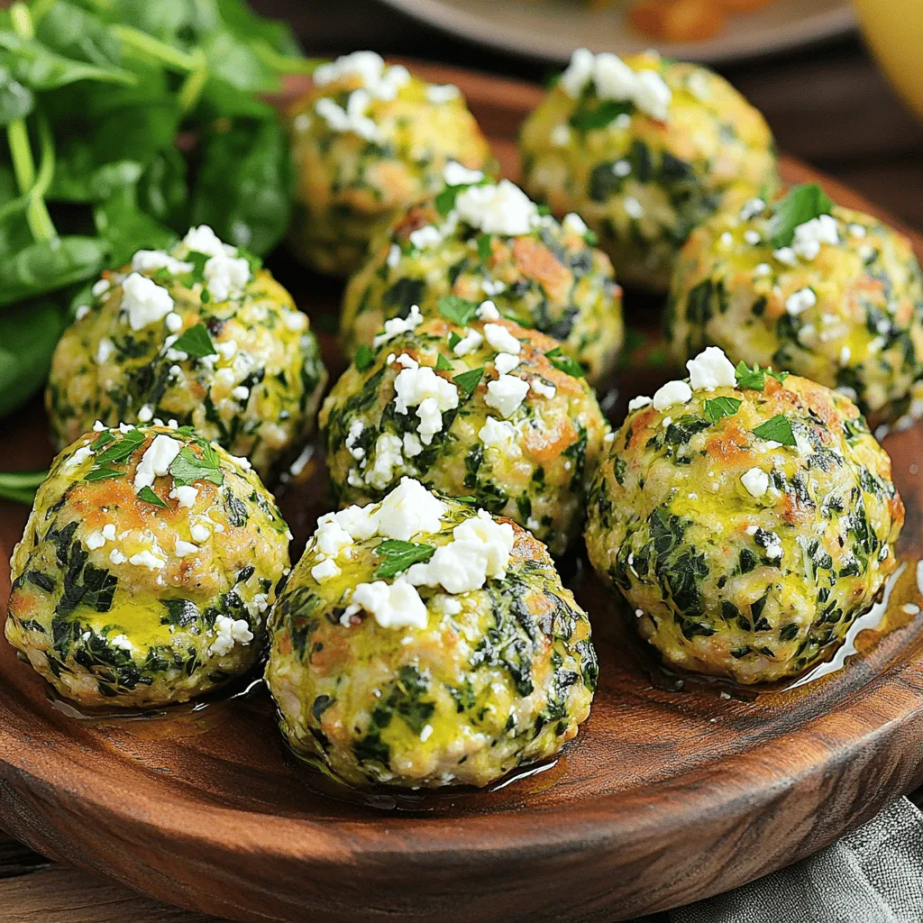 - 450 g gehacktes Truthahnfleisch - 1 Tasse frischer Spinat, fein gehackt - 125 g Feta-Käse, zerbröselt Die Hauptzutaten für meine Spinach Feta Turkey Meatballs sind einfach und gesund. Gehacktes Truthahnfleisch bringt viel Geschmack und ist fettarm. Frischer Spinat sorgt für eine schöne grüne Farbe und zusätzliche Nährstoffe. Der Feta-Käse fügt einen salzigen, cremigen Geschmack hinzu, der die Frikadellen perfekt macht. - 100 g Semmelbrösel (bevorzugt Vollkorn) - 60 g geriebener Parmesan - 1 Ei - 2 Zehen Knoblauch, fein gehackt - 1 Teelöffel getrockneter Oregano - 1 Teelöffel getrocknetes Basilikum - Salz und Pfeffer nach Geschmack - Olivenöl zum Braten - Frische Petersilie zum Garnieren (optional) Die weiteren Zutaten unterstützen den tollen Geschmack. Semmelbrösel helfen, die Frikadellen zusammenzuhalten. Parmesan bringt eine zusätzliche Tiefe ins Aroma. Das Ei bindet alles fest und sorgt für eine saftige Textur. Knoblauch, Oregano und Basilikum fügen einen aromatischen Kick hinzu. Vergessen Sie nicht, Salz und Pfeffer zu verwenden, um die Aromen zu verstärken. Olivenöl gibt den Frikadellen einen schönen Bräunungseffekt, während die Petersilie zur Garnierung das Gericht aufpeppt. Für das vollständige Rezept, schauen Sie sich die Full Recipe an. Heize deinen Ofen auf 200°C vor. Das sorgt dafür, dass die Frikadellen schön knusprig werden. Lege ein Backblech mit Backpapier aus. Das macht die Reinigung später viel einfacher. Gib in eine große Schüssel: - 450 g gehacktes Truthahnfleisch - 1 Tasse frischer Spinat, fein gehackt - 125 g Feta-Käse, zerbröselt - 100 g Semmelbrösel (bevorzugt Vollkorn) - 60 g geriebener Parmesan - 1 Ei - 2 Zehen Knoblauch, fein gehackt - 1 Teelöffel getrockneter Oregano - 1 Teelöffel getrocknetes Basilikum - Salz und Pfeffer nach Geschmack Mische alles mit deinen Händen gut durch. Achte darauf, nicht zu lange zu mischen. Die Frikadellen könnten sonst zäh werden. Nimm etwa 1 1/2 Esslöffel der Mischung und forme kleine Kugeln. Lege die Frikadellen auf das Backblech. Träufle etwas Olivenöl über die Frikadellen. Du kannst auch eine Sprühflasche nutzen. Backe die Frikadellen 20-25 Minuten. Überprüfe mit einem Fleischthermometer, ob sie 74°C erreichen. Das ist wichtig für die Sicherheit. Lass die Frikadellen nach dem Backen einige Minuten ruhen. So bleiben sie saftig. Wenn du mehr wissen möchtest, schau dir das Full Recipe an. Um zähe Frikadellen zu vermeiden, sollten Sie die Mischung nicht zu lange kneten. Eine sanfte Hand ist der Schlüssel zu weichen, saftigen Frikadellen. Achten Sie darauf, die Zutaten nur so lange zu vermengen, bis sie gerade so verbunden sind. Ein Fleischthermometer ist ein großartiges Werkzeug. Es hilft Ihnen, die perfekte Garzeit zu erreichen. Die Frikadellen sind fertig, wenn die Innentemperatur 74°C (165°F) beträgt. So stellen Sie sicher, dass sie sicher und schmackhaft sind. Für eine hübsche Garnierung empfehle ich, frische Petersilie fein zu hacken. Diese bringt Farbe und Frische auf den Teller. Ein Spritzer Olivenöl über die Frikadellen macht das Gericht noch schmackhafter. Bei den Beilagen können Sie kreativ sein. Servieren Sie die Frikadellen mit einem frischen Salat oder einem cremigen Tzatziki. Beide Optionen ergänzen die Aromen perfekt. Weitere Ideen finden Sie in der [Full Recipe]. {{image_4}} Du kannst deine Spinach Feta Turkey Meatballs aufpeppen. Füge einfach etwas Gemüse hinzu. Zucchini ist eine gute Wahl. Sie macht das Gericht saftig und gibt einen milden Geschmack. Schneide die Zucchini in kleine Stücke und mische sie in die Fleischmasse. Karotten sind auch eine tolle Ergänzung. Sie bringen Süße und Farbe in die Frikadellen. Reibe die Karotten fein und mische sie unter die anderen Zutaten. So hast du nicht nur mehr Nährstoffe, sondern auch mehr Geschmack. Wenn du keinen Feta-Käse magst, gibt es Alternativen. Du kannst den Feta ersetzen. Versuche Ziegenkäse oder Ricotta. Beide geben den Frikadellen einen anderen, aber köstlichen Geschmack. Für vegane Optionen kannst du pflanzlichen Käse verwenden. Viele Marken bieten heute leckere Alternativen an. Wenn du vegan bist, ersetze auch das Ei durch Leinsamen. Mische einen Esslöffel Leinsamen mit drei Esslöffeln Wasser und lass es quellen. So bleibt die Mischung gut zusammen. Wenn du mehr Ideen brauchst, schau dir das [Full Recipe] an. Um die Frikadellen gut zu lagern, lege sie in einen luftdichten Behälter. Stelle den Behälter in den Kühlschrank. So bleiben die Frikadellen frisch. Sie halten sich dort bis zu drei Tage. Wenn du die Frikadellen wieder aufwärmst, mach das vorsichtig. Du kannst sie in der Mikrowelle oder in einer Pfanne warm machen. Achte darauf, dass sie gleichmäßig warm werden. Das Einfrieren ist eine gute Methode, um die Frikadellen lange frisch zu halten. Du kannst die ungebackenen Frikadellen einfrieren. Lege sie auf ein Backblech und friere sie für etwa eine Stunde ein. Wenn sie fest sind, packe die Frikadellen in einen Gefrierbeutel. So kannst du sie bis zu drei Monate lagern. Wenn du sie backen willst, nimm sie einfach aus dem Gefrierfach. Du kannst sie direkt im Ofen backen, ohne sie vorher aufzutauen. Achte darauf, die Backzeit um ein paar Minuten zu verlängern. So bleiben sie saftig und lecker. Die Frikadellen sind im Kühlschrank etwa drei bis vier Tage haltbar. Lagern Sie sie in einem luftdichten Behälter. Im Gefrierfach halten sie bis zu drei Monate. Achten Sie darauf, sie gut einzupacken, um Gefrierbrand zu vermeiden. Ja, Sie können die Frikadellen im Voraus zubereiten. Bereiten Sie sie bis zu einem Tag vorher vor und lagern Sie sie im Kühlschrank. Sie können auch die geformten Frikadellen einfrieren. Backen Sie sie, wenn Sie bereit sind, sie zu genießen. Die Frikadellen sind nicht von Natur aus glutenfrei, da sie Semmelbrösel enthalten. Sie können jedoch glutenfreie Semmelbrösel verwenden. Diese ersetzen die normalen Brösel gut und machen die Frikadellen glutenfrei. Diese Frikadellen aus Truthahnfleisch sind lecker und einfach zuzubereiten. Wir haben die Hauptzutaten wie frischen Spinat und Feta betrachtet. Die Schritt-für-Schritt-Anleitung macht das Kochen zum Kinderspiel. Tipps helfen, die besten Frikadellen zu erreichen. Variieren Sie die Zutaten nach Ihrem Geschmack, um neue Aromen zu entdecken. Bewahren Sie Reste richtig auf, damit sie lange frisch bleiben. Nutzen Sie unsere FAQs für zusätzliche Infos. Kochen macht Spaß und die Ergebnisse sind köstlich!