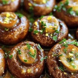 - 500g Champignons, geputzt - 4 Esslöffel ungesalzene Butter - 4 Knoblauchzehen, fein gehackt - 2 Esslöffel frische Petersilie, fein gehackt - 1 Teelöffel frische Thymianblätter - Salz und Pfeffer nach Geschmack - 1 Esslöffel Zitronensaft - Schale von 1 Zitrone Um diese schmackhaften Knoblauchbutter gerösteten Champignons zu machen, brauchen wir frische Champignons. Ich bevorzuge die kleinen, festen Arten. Sie haben einen tollen Geschmack und eine schöne Textur. Verwende ungesalzene Butter. So kannst du die Salzmenge selbst steuern. Knoblauch ist der Star dieser Beilage. Frisch gehackt bringt er einen starken und köstlichen Geschmack. Frische Kräuter sind wichtig. Petersilie bringt Farbe und einen frischen Geschmack. Thymian hat ein tolles Aroma und passt perfekt zu den Champignons. Die Zitrone gibt einen schönen, saftigen Kick. Der Zitronensaft und die Schale machen die Champignons noch frischer. Das sind die Zutaten für diese einfache und leckere Beilage. Du kannst sie schnell zubereiten, und sie passen gut zu vielen Gerichten. Für die vollständige Rezeptanleitung schaue dir das Full Recipe an. Zuerst heize deinen Ofen auf 200°C vor. Das ist wichtig, damit die Champignons gleichmäßig garen. Während der Ofen heizt, schmelze die ungesalzene Butter in einem kleinen Topf. Stelle die Hitze auf niedrig, damit die Butter nicht verbrennt. Füge die fein gehackten Knoblauchzehen hinzu, sobald die Butter geschmolzen ist. Lasse den Knoblauch zwei bis drei Minuten garen, bis er duftet. Achte darauf, dass er nicht braun wird, sonst wird er bitter. Mische dann die Thymianblätter, Salz, Pfeffer und die Zitronenschale in die Butter. Rühre alles gut um, damit sich die Aromen verbinden. Nehme die geputzten Champignons und gebe sie in eine große Schüssel. Gieße die Knoblauchbutter über die Champignons. Schwenke die Champignons vorsichtig, bis sie gleichmäßig mit der Butter bedeckt sind. Jetzt sind sie bereit fürs Backblech. Lege die Champignons in einer einzigen Schicht auf ein Backblech. Röste sie im vorgeheizten Ofen für 15 bis 20 Minuten. Rühre die Champignons nach der Hälfte der Zeit um. So werden sie goldbraun und zart. Sobald die Champignons fertig sind, nimm sie aus dem Ofen. Beträufle sie mit frischem Zitronensaft und streue die gehackte Petersilie darüber. Das gibt ihnen einen frischen Geschmack. Serviere die Champignons warm. Du kannst sie auch mit zusätzlicher Petersilie garnieren. Diese schmackhaften Champignons passen gut zu vielen Gerichten. Sie sind eine tolle Beilage zu Fleisch oder Pasta. Wenn du mehr Ideen brauchst, schau dir die vollständige Rezeptanleitung an. Achte auf die Textur der Champignons. Die ideale Garzeit für diese Pilze liegt zwischen 15 und 20 Minuten. Röste sie bis sie zart und leicht goldbraun sind. So bleiben sie saftig und verlieren nicht ihre Form. Wenn du sie zu lange röstest, werden sie matschig. Fühle dich frei, zusätzliche Aromen hinzuzufügen. Zum Beispiel passen geräucherte Paprika oder Chili-Flocken gut zu Knoblauchbutter. Du kannst auch Parmesan-Käse darüber streuen, um mehr Geschmack zu bekommen. Es gibt viele Möglichkeiten, die Aromen zu variieren und die Champignons noch interessanter zu machen. Nützliche Werkzeuge für die Zubereitung sind einfach. Ein großes Backblech hilft dir, die Champignons gleichmäßig zu rösten. Ein scharfes Messer ist wichtig, um den Knoblauch fein zu hacken. Ein guter Holzlöffel hilft beim Mischen der Zutaten. Du brauchst auch eine große Schüssel, um die Champignons zu marinieren. Für das vollständige Rezept schau dir die [Full Recipe] an. {{image_4}} Es gibt viele Möglichkeiten, Pilze zu verwenden. Champignons sind beliebt, aber du kannst auch andere Sorten ausprobieren. Shiitake-Pilze bringen einen tollen Geschmack. Sie sind fleischig und passen gut zu Knoblauchbutter. Portobello-Pilze sind groß und können als Hauptgericht dienen. Probier auch Austernpilze für eine zarte Textur. Jede Pilzart hat ihren eigenen Geschmack und macht das Gericht spannend. Wenn du eine vegane Option möchtest, ersetze die Butter. Nutze vegane Margarine oder Olivenöl. Diese Alternativen bringen auch einen guten Geschmack. Du kannst auch pflanzliche Butter verwenden. Achte darauf, dass sie gut schmilzt und die Aromen aufnimmt. So bleibt das Gericht lecker und vegan. Du kannst das Rezept leicht anpassen. Füge Zucchini oder Paprika hinzu, um mehr Farbe zu bekommen. Diese Gemüsesorten passen gut zur Knoblauchbutter. Auch Karotten oder grüne Bohnen sind tolle Ergänzungen. Experimentiere mit verschiedenen Kräutern wie Rosmarin oder Oregano. Diese Aromen bringen einen neuen Twist in das Gericht. Bewahren Sie die Knoblauchbutter gerösteten Champignons in einem luftdichten Behälter auf. So bleiben sie frisch und lecker. Im Kühlschrank halten sich die Champignons bis zu 3 Tage. Achten Sie darauf, dass sie gut abgedeckt sind, um Gerüche von anderen Lebensmitteln zu vermeiden. Um die Champignons wieder aufzuwärmen, nutzen Sie eine Pfanne oder den Ofen. Erhitzen Sie sie bei mittlerer Hitze in der Pfanne. Das sorgt für eine gute Textur. Wenn Sie den Ofen wählen, backen Sie sie bei 180°C für etwa 10 Minuten. So bleiben sie zart und goldbraun. Für das Einfrieren der Champignons, lassen Sie sie zuerst vollständig abkühlen. Dann legen Sie die Champignons in einen gefrierfesten Behälter oder einen Beutel. So bleiben sie bis zu 3 Monate haltbar. Achten Sie darauf, die Luft gut herauszudrücken, um Gefrierbrand zu vermeiden. Wenn Sie sie wieder verwenden möchten, tauen Sie sie im Kühlschrank auf und erwärmen sie anschließend. Um Knoblauchbutter herzustellen, schmelzen Sie zuerst die Butter in einem Topf. Fügen Sie dann den fein gehackten Knoblauch hinzu und braten Sie ihn kurz an. Achten Sie darauf, dass der Knoblauch nicht anbrennt. Danach geben Sie etwas Salz, Pfeffer und frische Kräuter wie Thymian oder Petersilie dazu. Rühren Sie alles gut um. So haben Sie eine leckere Knoblauchbutter, die Sie für viele Gerichte nutzen können. Ja, Sie können die Champignons auch grillen. Bereiten Sie die Knoblauchbutter wie oben beschrieben vor. Bestreichen Sie die Champignons vor dem Grillen mit der Butter. Legen Sie die Champignons auf den Grill. Grillen Sie sie bei mittlerer Hitze, bis sie weich sind und ein wenig Farbe bekommen. Achten Sie darauf, sie regelmäßig zu wenden, damit sie gleichmäßig garen. So erhalten Sie einen rauchigen Geschmack. Knoblauchbutter-geröstete Champignons passen gut zu vielen Gerichten. Sie sind eine tolle Beilage zu Fleischgerichten wie Hähnchen oder Steak. Auch zu Pasta oder Reis passen sie sehr gut. Sie können sie auch auf einem Salat servieren. Kombinieren Sie sie mit frischen grünen Blättern für ein leckeres Gericht. Die vollständige Rezeptanleitung finden Sie im Full Recipe. Dort sind alle Schritte detailliert beschrieben. In diesem Blogbeitrag haben wir alles über das Rösten von Champignons mit Knoblauchbutter behandelt. Wir haben die Zutaten, die Schritt-für-Schritt-Anleitung, nützliche Tipps, Variationen und sogar Lagerungshinweise durchgearbeitet. Diese einfachen Techniken bringen die besten Aromen hervor. Experimentiere mit verschiedenen Pilzsorten oder probiere vegane Optionen aus. So bleibt dein Gericht frisch und lecker. Viel Spaß beim Kochen!