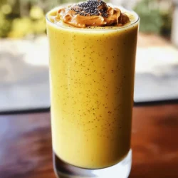 Für einen köstlichen Peanut Butter Banana Smoothie brauchen wir einige Hauptzutaten. Diese Zutaten machen den Smoothie nahrhaft und lecker. Hier ist, was du benötigst: - 1 große, reife Banane, gefroren - 2 Esslöffel natürliche Erdnussbutter - 1 Tasse Mandelmilch (oder Milch nach Wahl) Die gefrorene Banane gibt dem Smoothie eine cremige Textur. Die Erdnussbutter fügt einen nussigen Geschmack hinzu. Die Mandelmilch macht es schön glatt und leicht. Du kannst auch einige optionale Zutaten hinzufügen, um mehr Geschmack zu erzielen. Diese Zutaten sind nicht nötig, aber sie können den Smoothie noch besser machen: - 1 Esslöffel Honig oder Ahornsirup (optional) - 1 Esslöffel Chiasamen (für zusätzliche Nährstoffe) - 1/2 Teelöffel Vanilleextrakt - Eine Prise Zimt (für die Wärme) - Eiswürfel (optional, für mehr Dicke) Honig oder Ahornsirup sorgt für eine süße Note. Chiasamen bringen Ballaststoffe und gesunde Fette. Vanille und Zimt geben dem Smoothie eine tolle Tiefe. Jede dieser Zutaten hat wichtige Nährstoffe. Hier ist, was du wissen solltest: - Banane: Reich an Kalium, Ballaststoffen und Vitaminen. - Erdnussbutter: Voll mit Proteinen, gesunden Fetten und Vitaminen. - Mandelmilch: Kalorienarm und enthält Vitamin E. - Chiasamen: Gute Quelle für Omega-3-Fettsäuren und Ballaststoffe. - Honig/Ahornsirup: Natürliche Süßstoffe mit Antioxidantien. Diese Nährstoffe machen den Smoothie nicht nur lecker, sondern auch gesund. Du kannst den Smoothie als schnellen Snack oder Frühstück genießen. Für das volle Rezept, sieh dir den Nussigen Bananen-GeNuss-Smoothie an. Um den perfekten Peanut Butter Banana Smoothie zu machen, folge diesen einfachen Schritten: 1. Nimm eine große gefrorene Banane. Diese sorgt für die richtige Süße und Textur. 2. Gib die Banane zusammen mit zwei Esslöffeln natürlicher Erdnussbutter in den Mixer. 3. Füge eine Tasse Mandelmilch hinzu. Du kannst auch jede andere Milch verwenden, die du magst. 4. Optional kannst du einen Esslöffel Honig oder Ahornsirup für mehr Süße hinzufügen. 5. Streue einen Esslöffel Chiasamen hinein, um mehr Nährstoffe zu bekommen. 6. Jetzt kommt der Vanilleextrakt und eine Prise Zimt. Diese beiden Zutaten geben dem Smoothie einen tollen Geschmack. 7. Mixe alles bei hoher Geschwindigkeit, bis es glatt und cremig ist. Vergiss nicht, die Seiten des Mixbehälters abzuschaben. 8. Wenn du deinen Smoothie dicker magst, füge ein paar Eiswürfel hinzu und mixe erneut. 9. Probiere deinen Smoothie und passe die Süße an, wenn nötig. Mixe für ein paar weitere Sekunden, um alles gut zu vermischen. 10. Gieße den Smoothie in ein hohes Glas und genieße ihn sofort. Achte darauf, deinen Mixer nicht zu überfüllen. Wenn du zu viele Zutaten hinzufügst, kann es schwer sein, alles glatt zu mixen. Arbeite lieber in kleinen Portionen. Wenn dein Mixer schwach ist, mixe die Zutaten zuerst in der richtigen Reihenfolge. Beginne immer mit der Flüssigkeit, gefolgt von den festeren Zutaten. Dies hilft, Klumpen zu vermeiden. Die Konsistenz ist der Schlüssel zu einem großartigen Smoothie. Wenn dein Smoothie zu dick ist, füge mehr Milch hinzu. Wenn er zu dünn ist, gib mehr gefrorene Bananen oder Eiswürfel hinzu. Chiasamen helfen auch, den Smoothie dicker zu machen, wenn du sie einige Minuten vorher einweichen lässt. Experimentiere mit den Zutaten, um die perfekte Mischung für dich zu finden. Vertraue darauf, dass du mit den Mengen spielen kannst, um deinen Lieblingssmoothie zu kreieren! Ein häufiger Fehler ist, die Banane nicht gefroren zu verwenden. Eine gefrorene Banane macht den Smoothie cremiger und kühler. Wenn du die Banane frisch verwendest, wird der Smoothie wässriger. Ein weiterer Fehler ist, zu viel Erdnussbutter hinzuzufügen. Halte dich an zwei Esslöffel für den besten Geschmack. Zu viel kann den Smoothie schwer machen. Achte darauf, die Zutaten gut zu mixen. Wenn du die Seiten des Mixbehälters nicht abkratzt, bleiben Klumpen zurück. Du kannst deinen Smoothie mit Toppings aufpeppen. Probiere, ihn mit gehackten Nüssen oder frischen Früchten zu garnieren. Das gibt dir zusätzlichen Biss und macht den Smoothie ansehnlicher. Ein Spritzer Honig oder Ahornsirup oben drauf kann auch lecker sein. Serviere den Smoothie in einem hohen Glas. So sieht er nicht nur toll aus, sondern du kannst ihn auch leicht genießen. Ein Strohhalm macht das Trinken noch einfacher. Die Süße lässt sich leicht anpassen. Wenn du eine süßere Note möchtest, füge mehr Honig oder Ahornsirup hinzu. Du kannst auch etwas mehr gefrorene Banane verwenden. Für eine dickere Konsistenz sind Eiswürfel ideal. Achte darauf, sie in kleinen Mengen hinzuzufügen. Wenn dein Smoothie zu dick ist, gib einfach etwas mehr Mandelmilch dazu. So erhältst du die perfekte Balance zwischen Dicke und Süße. Für die genauen Mengen und die Zubereitung kannst du die vollständige Rezeptur hier finden: [Full Recipe]. {{image_4}} Du kannst deinen Peanut Butter Banana Smoothie ganz leicht aufpeppen. Füge zum Beispiel Haferflocken hinzu. Sie machen deinen Smoothie sättigender. Auch eine Handvoll Spinat ist eine tolle Idee. So bekommst du mehr Nährstoffe. Probiere auch unterschiedliche Nussbutter wie Mandel- oder Cashewbutter. Diese geben neue Geschmäcker. Du kannst sogar Kakao oder Matcha-Pulver für einen besonderen Kick verwenden. Für eine vegane Version verwende einfach pflanzliche Milch. Mandelmilch oder Hafermilch sind ideal. Achte darauf, dass die Erdnussbutter ohne Zusatzstoffe ist. So bleibt alles rein pflanzlich. Wenn du glutenfrei bist, achte darauf, dass der Honig oder Ahornsirup auch glutenfrei ist. Diese Alternativen machen deinen Smoothie für jeden geeignet. Variiere mit anderen Früchten! Eine gefrorene Mango oder Beeren geben einen fruchtigen Twist. Du kannst auch Äpfel oder Birnen probieren. Wenn du Nüsse magst, füge ein paar Mandeln oder Walnüsse hinzu. Diese sorgen für Crunch und gesunde Fette. Der Smoothie bleibt so spannend und lecker. Schau dir auch das Full Recipe an, um noch mehr Ideen zu bekommen. Du kannst deinen Peanut Butter Banana Smoothie leicht aufbewahren. Fülle ihn in einen luftdichten Behälter. Stelle ihn dann in den Kühlschrank. So bleibt der Smoothie bis zu zwei Tage frisch. Wenn du ihn länger aufbewahren möchtest, friere ihn in Eiswürfelformen ein. So hast du jederzeit einen schnellen Snack. Um die Frische zu halten, verwende frische Zutaten. Wähle reife, aber nicht überreife Bananen. Wenn du gefrorene Bananen verwendest, achte darauf, dass sie gut verpackt sind. Vermeide Luftkontakt, um Gefrierbrand zu verhindern. Wenn du den Smoothie im Kühlschrank aufbewahrst, schüttle ihn vor dem Trinken. So vermischst du die Schichten wieder. Wenn du Reste hast, verwandle sie in einen köstlichen Eisgenuss. Gieße den Smoothie in eine Schüssel und stelle ihn in den Gefrierschrank. Nach ein paar Stunden kannst du ihn mit einem Löffel herausnehmen und genießen. Eine andere Möglichkeit ist, ihn in dein Müsli zu gießen. So bekommst du einen nahrhaften Start in den Tag. Für weitere Ideen, schau dir das [Full Recipe] an. Ein Peanut Butter Banana Smoothie ist sehr gesund. Er enthält wichtige Nährstoffe. Die Banane liefert Kalium und Ballaststoffe. Erdnussbutter bietet gesunde Fette und Eiweiß. Diese Mischung gibt dir Energie. Der Smoothie kann auch den Blutzucker stabilisieren. Er eignet sich hervorragend als Snack oder Frühstück. Ja, du kannst verschiedene Milchsorten nutzen. Mandelmilch ist eine beliebte Wahl. Du kannst auch Hafermilch oder Sojamilch probieren. Jede Milch gibt dem Smoothie einen eigenen Geschmack. Wähle die Milch, die dir am besten gefällt. Achte darauf, dass sie ungesüßt ist, wenn du den Zuckergehalt niedrig halten möchtest. Der Kaloriengehalt hängt von den Zutaten ab. Ein Smoothie hat etwa 300 bis 400 Kalorien. Die Banane und Erdnussbutter sind die Hauptquellen. Wenn du Honig oder Sirup hinzufügst, steigern sie die Kalorien. Du kannst die Zutaten anpassen, um die Kalorien zu senken. Weitere Details findest du in der [Full Recipe]. Ein Peanut Butter Banana Smoothie ist einfach zuzubereiten. Wir haben alle wichtigen Zutaten betrachtet und Tipps gegeben, um den perfekten Geschmack zu erzielen. Die Nährstoffe sind gesund und unterstützen deinen Körper. Du kannst verschiedene Variationen ausprobieren, um ihn abwechslungsreich zu gestalten. Denke daran, wie du deinen Smoothie lagerst, um die Frische zu bewahren. Probiere die Rezepte aus und finde deine Lieblingskombinationen. So wird jeder Schluck zu einem Genuss.
