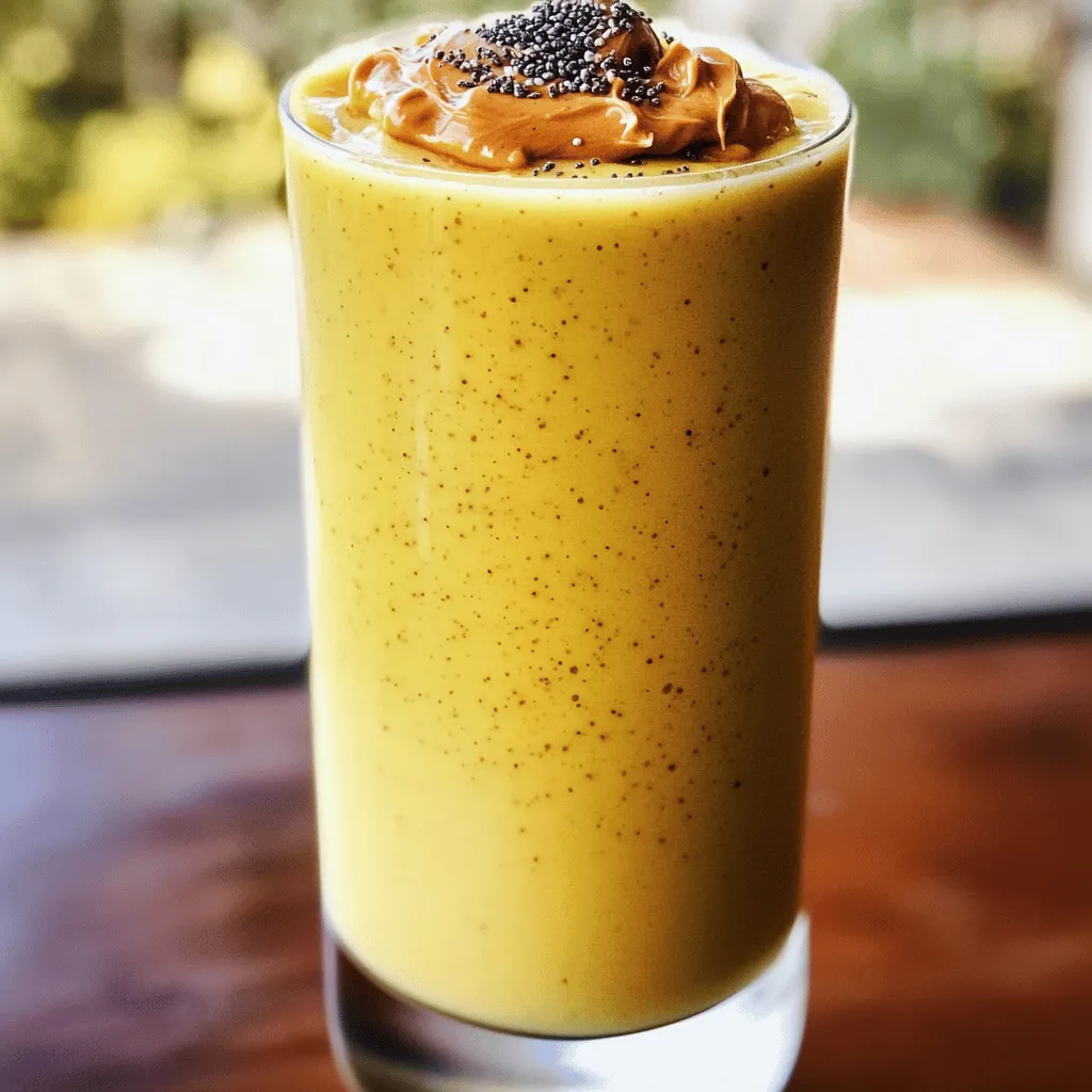 Für einen köstlichen Peanut Butter Banana Smoothie brauchen wir einige Hauptzutaten. Diese Zutaten machen den Smoothie nahrhaft und lecker. Hier ist, was du benötigst: - 1 große, reife Banane, gefroren - 2 Esslöffel natürliche Erdnussbutter - 1 Tasse Mandelmilch (oder Milch nach Wahl) Die gefrorene Banane gibt dem Smoothie eine cremige Textur. Die Erdnussbutter fügt einen nussigen Geschmack hinzu. Die Mandelmilch macht es schön glatt und leicht. Du kannst auch einige optionale Zutaten hinzufügen, um mehr Geschmack zu erzielen. Diese Zutaten sind nicht nötig, aber sie können den Smoothie noch besser machen: - 1 Esslöffel Honig oder Ahornsirup (optional) - 1 Esslöffel Chiasamen (für zusätzliche Nährstoffe) - 1/2 Teelöffel Vanilleextrakt - Eine Prise Zimt (für die Wärme) - Eiswürfel (optional, für mehr Dicke) Honig oder Ahornsirup sorgt für eine süße Note. Chiasamen bringen Ballaststoffe und gesunde Fette. Vanille und Zimt geben dem Smoothie eine tolle Tiefe. Jede dieser Zutaten hat wichtige Nährstoffe. Hier ist, was du wissen solltest: - Banane: Reich an Kalium, Ballaststoffen und Vitaminen. - Erdnussbutter: Voll mit Proteinen, gesunden Fetten und Vitaminen. - Mandelmilch: Kalorienarm und enthält Vitamin E. - Chiasamen: Gute Quelle für Omega-3-Fettsäuren und Ballaststoffe. - Honig/Ahornsirup: Natürliche Süßstoffe mit Antioxidantien. Diese Nährstoffe machen den Smoothie nicht nur lecker, sondern auch gesund. Du kannst den Smoothie als schnellen Snack oder Frühstück genießen. Für das volle Rezept, sieh dir den Nussigen Bananen-GeNuss-Smoothie an. Um den perfekten Peanut Butter Banana Smoothie zu machen, folge diesen einfachen Schritten: 1. Nimm eine große gefrorene Banane. Diese sorgt für die richtige Süße und Textur. 2. Gib die Banane zusammen mit zwei Esslöffeln natürlicher Erdnussbutter in den Mixer. 3. Füge eine Tasse Mandelmilch hinzu. Du kannst auch jede andere Milch verwenden, die du magst. 4. Optional kannst du einen Esslöffel Honig oder Ahornsirup für mehr Süße hinzufügen. 5. Streue einen Esslöffel Chiasamen hinein, um mehr Nährstoffe zu bekommen. 6. Jetzt kommt der Vanilleextrakt und eine Prise Zimt. Diese beiden Zutaten geben dem Smoothie einen tollen Geschmack. 7. Mixe alles bei hoher Geschwindigkeit, bis es glatt und cremig ist. Vergiss nicht, die Seiten des Mixbehälters abzuschaben. 8. Wenn du deinen Smoothie dicker magst, füge ein paar Eiswürfel hinzu und mixe erneut. 9. Probiere deinen Smoothie und passe die Süße an, wenn nötig. Mixe für ein paar weitere Sekunden, um alles gut zu vermischen. 10. Gieße den Smoothie in ein hohes Glas und genieße ihn sofort. Achte darauf, deinen Mixer nicht zu überfüllen. Wenn du zu viele Zutaten hinzufügst, kann es schwer sein, alles glatt zu mixen. Arbeite lieber in kleinen Portionen. Wenn dein Mixer schwach ist, mixe die Zutaten zuerst in der richtigen Reihenfolge. Beginne immer mit der Flüssigkeit, gefolgt von den festeren Zutaten. Dies hilft, Klumpen zu vermeiden. Die Konsistenz ist der Schlüssel zu einem großartigen Smoothie. Wenn dein Smoothie zu dick ist, füge mehr Milch hinzu. Wenn er zu dünn ist, gib mehr gefrorene Bananen oder Eiswürfel hinzu. Chiasamen helfen auch, den Smoothie dicker zu machen, wenn du sie einige Minuten vorher einweichen lässt. Experimentiere mit den Zutaten, um die perfekte Mischung für dich zu finden. Vertraue darauf, dass du mit den Mengen spielen kannst, um deinen Lieblingssmoothie zu kreieren! Ein häufiger Fehler ist, die Banane nicht gefroren zu verwenden. Eine gefrorene Banane macht den Smoothie cremiger und kühler. Wenn du die Banane frisch verwendest, wird der Smoothie wässriger. Ein weiterer Fehler ist, zu viel Erdnussbutter hinzuzufügen. Halte dich an zwei Esslöffel für den besten Geschmack. Zu viel kann den Smoothie schwer machen. Achte darauf, die Zutaten gut zu mixen. Wenn du die Seiten des Mixbehälters nicht abkratzt, bleiben Klumpen zurück. Du kannst deinen Smoothie mit Toppings aufpeppen. Probiere, ihn mit gehackten Nüssen oder frischen Früchten zu garnieren. Das gibt dir zusätzlichen Biss und macht den Smoothie ansehnlicher. Ein Spritzer Honig oder Ahornsirup oben drauf kann auch lecker sein. Serviere den Smoothie in einem hohen Glas. So sieht er nicht nur toll aus, sondern du kannst ihn auch leicht genießen. Ein Strohhalm macht das Trinken noch einfacher. Die Süße lässt sich leicht anpassen. Wenn du eine süßere Note möchtest, füge mehr Honig oder Ahornsirup hinzu. Du kannst auch etwas mehr gefrorene Banane verwenden. Für eine dickere Konsistenz sind Eiswürfel ideal. Achte darauf, sie in kleinen Mengen hinzuzufügen. Wenn dein Smoothie zu dick ist, gib einfach etwas mehr Mandelmilch dazu. So erhältst du die perfekte Balance zwischen Dicke und Süße. Für die genauen Mengen und die Zubereitung kannst du die vollständige Rezeptur hier finden: [Full Recipe]. {{image_4}} Du kannst deinen Peanut Butter Banana Smoothie ganz leicht aufpeppen. Füge zum Beispiel Haferflocken hinzu. Sie machen deinen Smoothie sättigender. Auch eine Handvoll Spinat ist eine tolle Idee. So bekommst du mehr Nährstoffe. Probiere auch unterschiedliche Nussbutter wie Mandel- oder Cashewbutter. Diese geben neue Geschmäcker. Du kannst sogar Kakao oder Matcha-Pulver für einen besonderen Kick verwenden. Für eine vegane Version verwende einfach pflanzliche Milch. Mandelmilch oder Hafermilch sind ideal. Achte darauf, dass die Erdnussbutter ohne Zusatzstoffe ist. So bleibt alles rein pflanzlich. Wenn du glutenfrei bist, achte darauf, dass der Honig oder Ahornsirup auch glutenfrei ist. Diese Alternativen machen deinen Smoothie für jeden geeignet. Variiere mit anderen Früchten! Eine gefrorene Mango oder Beeren geben einen fruchtigen Twist. Du kannst auch Äpfel oder Birnen probieren. Wenn du Nüsse magst, füge ein paar Mandeln oder Walnüsse hinzu. Diese sorgen für Crunch und gesunde Fette. Der Smoothie bleibt so spannend und lecker. Schau dir auch das Full Recipe an, um noch mehr Ideen zu bekommen. Du kannst deinen Peanut Butter Banana Smoothie leicht aufbewahren. Fülle ihn in einen luftdichten Behälter. Stelle ihn dann in den Kühlschrank. So bleibt der Smoothie bis zu zwei Tage frisch. Wenn du ihn länger aufbewahren möchtest, friere ihn in Eiswürfelformen ein. So hast du jederzeit einen schnellen Snack. Um die Frische zu halten, verwende frische Zutaten. Wähle reife, aber nicht überreife Bananen. Wenn du gefrorene Bananen verwendest, achte darauf, dass sie gut verpackt sind. Vermeide Luftkontakt, um Gefrierbrand zu verhindern. Wenn du den Smoothie im Kühlschrank aufbewahrst, schüttle ihn vor dem Trinken. So vermischst du die Schichten wieder. Wenn du Reste hast, verwandle sie in einen köstlichen Eisgenuss. Gieße den Smoothie in eine Schüssel und stelle ihn in den Gefrierschrank. Nach ein paar Stunden kannst du ihn mit einem Löffel herausnehmen und genießen. Eine andere Möglichkeit ist, ihn in dein Müsli zu gießen. So bekommst du einen nahrhaften Start in den Tag. Für weitere Ideen, schau dir das [Full Recipe] an. Ein Peanut Butter Banana Smoothie ist sehr gesund. Er enthält wichtige Nährstoffe. Die Banane liefert Kalium und Ballaststoffe. Erdnussbutter bietet gesunde Fette und Eiweiß. Diese Mischung gibt dir Energie. Der Smoothie kann auch den Blutzucker stabilisieren. Er eignet sich hervorragend als Snack oder Frühstück. Ja, du kannst verschiedene Milchsorten nutzen. Mandelmilch ist eine beliebte Wahl. Du kannst auch Hafermilch oder Sojamilch probieren. Jede Milch gibt dem Smoothie einen eigenen Geschmack. Wähle die Milch, die dir am besten gefällt. Achte darauf, dass sie ungesüßt ist, wenn du den Zuckergehalt niedrig halten möchtest. Der Kaloriengehalt hängt von den Zutaten ab. Ein Smoothie hat etwa 300 bis 400 Kalorien. Die Banane und Erdnussbutter sind die Hauptquellen. Wenn du Honig oder Sirup hinzufügst, steigern sie die Kalorien. Du kannst die Zutaten anpassen, um die Kalorien zu senken. Weitere Details findest du in der [Full Recipe]. Ein Peanut Butter Banana Smoothie ist einfach zuzubereiten. Wir haben alle wichtigen Zutaten betrachtet und Tipps gegeben, um den perfekten Geschmack zu erzielen. Die Nährstoffe sind gesund und unterstützen deinen Körper. Du kannst verschiedene Variationen ausprobieren, um ihn abwechslungsreich zu gestalten. Denke daran, wie du deinen Smoothie lagerst, um die Frische zu bewahren. Probiere die Rezepte aus und finde deine Lieblingskombinationen. So wird jeder Schluck zu einem Genuss.