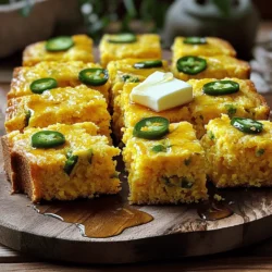 Für dieses köstliche Cheddar Jalapeño Cornbread braucht man: - 1 Tasse Maismehl - 1 Tasse Weizenmehl - 1 Esslöffel Backpulver - 1/2 Teelöffel Salz - 1 Tasse Vollmilch - 2 große Eier - 1/4 Tasse Pflanzenöl - 1 Tasse geriebener scharfer Cheddar-Käse - 1-2 frische Jalapeños, fein gehackt - 1 Esslöffel Honig (optional) Diese Zutaten bringen den perfekten Mix aus Geschmack und Textur. Maismehl sorgt für die nötige Süße. Der Weizenmehl sorgt für die Struktur. Backpulver macht das Brot schön fluffig. Von der Milch und den Eiern erhält man eine feuchte Basis. Man kann mit den Zutaten spielen. Mögen Sie es süßer? Fügen Sie mehr Honig hinzu. Für weniger Schärfe, verwenden Sie weniger Jalapeños oder lassen Sie sie ganz weg. Sie können auch andere Käsesorten verwenden. Gouda oder Monterey Jack passen gut. Für eine würzige Note, probieren Sie etwas Paprika oder Knoblauchpulver. Hier sind einige Nährwerte für eine Portion Cheddar Jalapeño Cornbread: - Kalorien: ca. 200 - Fett: 10 g - Kohlenhydrate: 25 g - Eiweiß: 5 g Diese Nährwerte können leicht variieren. Sie hängen von den genauen Zutaten ab, die Sie wählen. Wenn Sie weniger Fett möchten, können Sie das Öl reduzieren. Das Cornbread ist eine tolle Beilage. Es passt gut zu vielen Gerichten. Sie können das Rezept in der [Full Recipe] finden. Heize deinen Ofen auf 200°C vor. Fette eine 23 cm x 23 cm große Backform gut ein. Du kannst auch eine gusseiserne Pfanne verwenden. Das sorgt für eine schöne Kruste. Nimm eine große Rührschüssel. Mische das Maismehl, Weizenmehl, Backpulver und Salz. Nutze einen Schneebesen, um alles gut zu vermengen. Diese Mischung ist die Basis für dein Cornbread. In einer separaten Schüssel verquirle die Milch, Eier und Pflanzenöl. Wenn du es süßer magst, füge auch den Honig hinzu. Diese Mischung bringt Feuchtigkeit und Geschmack in das Brot. Gieße die flüssigen Zutaten in die trockenen Zutaten. Rühre vorsichtig um, bis alles gut verbunden ist. Es ist okay, wenn ein paar Klümpchen bleiben. Füge dann den geriebenen Cheddar-Käse und die Jalapeños hinzu. Mische alles sanft. Gieße den Teig in die vorbereitete Backform. Glätte die Oberfläche mit einem Spatel. Backe dein Maisbrot für 20-25 Minuten. Es ist fertig, wenn die Oberseite goldbraun ist und ein Zahnstocher sauber herauskommt. Lass es nach dem Backen ein paar Minuten abkühlen, bevor du es in Stücke schneidest. Wenn du mehr Details suchst, schau dir das Full Recipe an. Ein häufiger Fehler ist, den Teig zu stark zu mischen. Das macht das Brot dicht und schwer. Mischen Sie nur, bis die Zutaten gerade verbunden sind. Ein paar Klümpchen sind in Ordnung. Ein weiterer Fehler ist, die Jalapeños nicht zu hacken. Große Stücke können scharf und unangenehm sein. Hacken Sie sie fein, um die Schärfe gleichmäßig zu verteilen. Um den Geschmack zu verbessern, fügen Sie mehr Käse hinzu. Ein kräftiger Gouda oder ein würziger Pepper Jack passen gut. Für mehr Süße können Sie Honig verwenden. Ein Esslöffel reicht aus, um das Brot zu verfeinern. Auch die Zugabe von frischen Kräutern kann das Aroma heben. Petersilie oder Koriander bringen Frische und Farbe ins Spiel. Für Feste können Sie das Rezept aufpeppen. Fügen Sie gebratene Zwiebeln oder Speckwürfel hinzu. Das gibt einen herzhaften Geschmack. Für eine süßere Variante können Sie süßen Mais hinzufügen. Ein bisschen Limettensaft sorgt für einen frischen Kick. Finden Sie den perfekten Mix für Ihre Gäste und Anlässe. Diese Variationen machen das Cheddar Jalapeño Cornbread besonders und unvergesslich. Schauen Sie sich das [Full Recipe](#) für die genaue Anleitung an. {{image_4}} Wenn Sie eine vegetarische Version wünschen, lassen Sie einfach die Eier weg. Verwenden Sie stattdessen Apfelmus oder einen Pflanzendrink, um die Feuchtigkeit zu ersetzen. Für eine vegane Variante tauschen Sie die Milch gegen pflanzliche Milch aus. So bleibt das Cornbread lecker und saftig. Sie können dem Teig mehr Aromen hinzufügen. Fügen Sie eine Tasse frischen oder gefrorenen Mais hinzu, um eine süße Note zu bekommen. Wenn Sie es herzhaft mögen, probieren Sie gebratenen Speck. Der Speck gibt dem Brot einen tollen, rauchigen Geschmack. Seien Sie kreativ und experimentieren Sie mit Ihren Lieblingszutaten. Der Käse macht einen großen Unterschied. Neben Cheddar können Sie auch Gouda oder Monterey Jack verwenden. Diese Käsesorten schmelzen gut und bringen einen tollen Geschmack. Wenn Sie mehr Würze möchten, fügen Sie Gewürze wie Kreuzkümmel oder Paprika hinzu. Das bringt zusätzliche Tiefe in den Geschmack. Für das vollständige Rezept, schauen Sie sich das [Full Recipe] an. Um Ihr Cheddar Jalapeño Cornbread richtig zu lagern, lassen Sie es zuerst abkühlen. Schneiden Sie das Brot in Stücke. Legen Sie die Stücke in einen luftdichten Behälter. So bleibt das Brot frisch. Alternativ können Sie es auch in Frischhaltefolie einwickeln. Lagern Sie das Brot an einem kühlen, trockenen Ort. Wenn Sie Reste aufwärmen möchten, nutzen Sie den Ofen oder die Mikrowelle. Im Ofen wird das Brot knusprig. Bei der Mikrowelle bleibt es weich. Erwärmen Sie die Stücke bei 180°C für etwa 10 Minuten. In der Mikrowelle reichen 20–30 Sekunden. Servieren Sie das Brot warm mit etwas Butter oder Honig. Das Cheddar Jalapeño Cornbread bleibt bei richtiger Lagerung bis zu 3 Tage frisch. Achten Sie auf Schimmel oder einen unangenehmen Geruch. Diese sind klare Anzeichen von Verderb. Wenn das Brot trocken oder krümelig wird, ist es vielleicht nicht mehr gut. Werfen Sie es in diesem Fall weg. Um Cheddar Jalapeño Cornbread glutenfrei zu machen, tauschen Sie das Weizenmehl gegen glutenfreies Mehl aus. Mehle aus Reis oder Mandeln sind gute Optionen. Achten Sie darauf, ein glutenfreies Backpulver zu verwenden. Diese Änderungen helfen, den gleichen leckeren Geschmack zu erreichen. Ja, gefrorene Jalapeños sind eine praktische Option. Sie verlieren etwas Textur, behalten aber den Geschmack. Achten Sie darauf, sie vorher gut abzutropfen. So wird Ihr Cornbread nicht zu feucht. Cheddar Jalapeño Cornbread passt hervorragend zu vielen Gerichten. Gute Beilagen sind Chili, BBQ oder eine frische Gemüsesuppe. Auch ein einfacher grüner Salat ergänzt das Gericht gut. Die vollständige Rezeptanleitung für Cheddar Jalapeño Cornbread finden Sie in dem Abschnitt "Full Recipe". Dort sind alle Schritte und Zutaten genau aufgelistet, damit Ihr Cornbread perfekt gelingt. Ihr Cheddar Jalapeño Cornbread ist jetzt bereit für den Genuss. Wir haben die wichtigsten Zutaten, die Zubereitung und die besten Tipps behandelt. Sie können auch Variationen ausprobieren, um neue Geschmäcker zu entdecken. Achten Sie auf die Lagerung und das Aufwärmen, damit es frisch bleibt. Überlegen Sie, glutenfreie Optionen oder zusätzliche Zutaten hinzuzufügen. So machen Sie jedes Mal ein köstliches Brot. Genießen Sie Ihre Küche und das leckere Ergebnis!