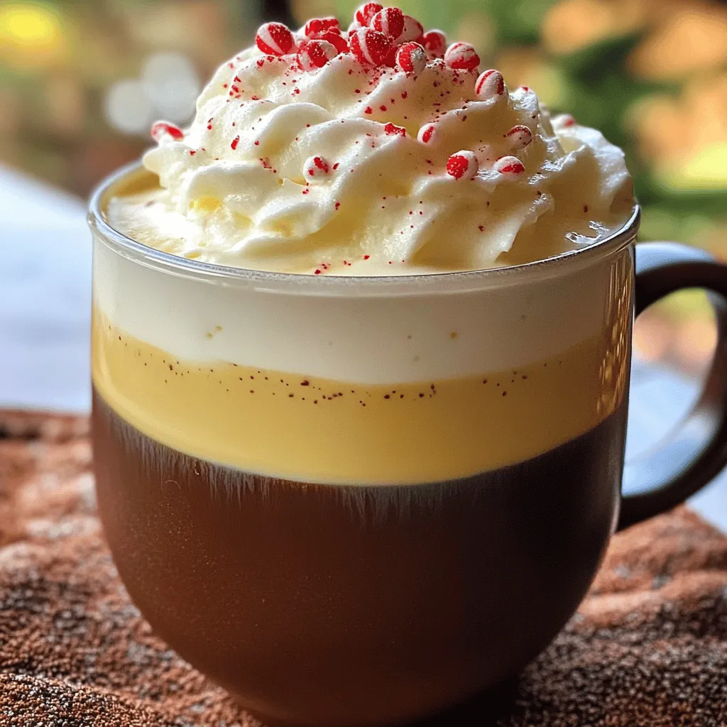 - 1 Tasse frisch gebrühter starker Kaffee oder Espresso - 1 Tasse Milch (Kuhmilch oder pflanzliche Alternative) - 2 Esslöffel weiße Schokoladenstückchen - 2 Esslöffel Pfefferminzsyrup (gekauft oder hausgemacht) - Schlagsahne (zum Garnieren) - Zerschlagene Pfefferminzbonbons (zur Dekoration) - Kakaopulver (zum Bestäuben, optional) Um die perfekte Weiße Schokolade Pfefferminz-Mocha zu machen, benötigst du frische und hochwertige Zutaten. Beginne mit einer Tasse starkem Kaffee oder Espresso. Dies gibt deinem Getränk die nötige Tiefe. Die Milch sorgt für eine cremige Textur. Du kannst Kuhmilch verwenden oder eine pflanzliche Alternative wählen, je nach deinem Geschmack. Die weißen Schokoladenstückchen sind der Star in diesem Rezept. Sie bringen eine süße und reichhaltige Note. Der Pfefferminzsyrup gibt deinem Drink das besondere Aroma. Du kannst ihn im Laden kaufen oder selbst machen. Für die Garnierung sind Schlagsahne und zerschlagene Pfefferminzbonbons ideal. Sie machen das Getränk festlich und lecker. Ein Hauch von Kakaopulver oben drauf sorgt für den letzten Schliff. Diese Zutaten kombinieren sich, um ein köstliches und warmes Getränk zu schaffen, das perfekt für die kalte Jahreszeit ist. Wenn du mehr über die Zubereitung erfahren möchtest, schau dir das vollständige Rezept an. Beginne mit der Zubereitung deines starken Kaffees oder Espressos. Ich empfehle, eine Tasse frisch gebrühten Kaffee zu verwenden. Der starke Geschmack gibt deinem Getränk den richtigen Kick. Stelle ihn dann beiseite, während du die anderen Schritte machst. Nehme einen kleinen Topf. Gib die Milch und die weißen Schokoladenstückchen hinein. Erhitze die Mischung bei mittlerer Hitze. Rühre ständig um, bis die Schokolade vollständig geschmolzen ist. Achte darauf, dass die Mischung warm ist, aber nicht kocht. Das sorgt für eine tolle Textur. Jetzt kommt der spaßige Teil! Füge den Pfefferminzsyrup zur Schokoladen-Milch-Mischung hinzu. Rühre gut um, damit sich alles gut vermischt. Gieße den gebrühten Kaffee in eine große Tasse. Gieße dann die weiße Schokolade-Pfefferminz-Milch-Mischung darüber. Rühre sanft um, um die Aromen zu verbinden. Setze einen großzügigen Klecks Schlagsahne darauf. Streue die zerschlagenen Pfefferminzbonbons darüber für eine festliche Note. Wenn du magst, bestäube die Schlagsahne mit etwas Kakaopulver. Für die vollständige Anleitung und die Zutaten, schau dir das [Full Recipe] an. Um die perfekte Konsistenz zu bekommen, achten Sie darauf, die Milch richtig zu erhitzen. Stellen Sie den Herd auf mittlere Hitze. Rühren Sie die Milch ständig um. So verhindern Sie, dass die Milch überkocht oder anbrennt. Wenn die Mischung warm ist und die Schokolade geschmolzen ist, sind Sie bereit für den nächsten Schritt. Der Geschmack Ihres Weißen Schokolade Pfefferminz-Mocha wird besser, wenn Sie hochwertigen Pfefferminzsyrup verwenden. Guter Sirup bringt die frische Pfefferminze hervor. Achten Sie auf die Zutatenliste. Je weniger künstliche Aromen, desto besser. Sie können auch selbst Sirup machen, wenn Sie Zeit haben. So haben Sie die volle Kontrolle über den Geschmack. Möchten Sie mehr Süße? Fügen Sie nach Belieben zusätzliche süße Zutaten hinzu. Das können Vanilleextrakt oder Karamellsirup sein. Wenn Sie es weniger süß mögen, reduzieren Sie die Schokoladenstückchen. So können Sie die Balance genau nach Ihrem Geschmack anpassen. Jeder Schluck wird so noch besser. Für das vollständige Rezept schauen Sie bitte hier: [Full Recipe]. {{image_4}} Wenn Sie eine milchfreie Version machen möchten, gibt es viele tolle Optionen. Sie können Hafermilch, Mandelmilch oder Kokosmilch verwenden. Diese pflanzlichen Alternativen bringen ihren eigenen, leckeren Geschmack mit. Hafermilch macht das Getränk cremig, während Mandel- und Kokosmilch einen frischen Akzent setzen. So bleibt Ihr White Chocolate Peppermint Mocha auch ohne Kuhmilch köstlich. Die Menge an Pfefferminzsyrup bestimmt den Geschmack. Wenn Sie es süßer mögen, fügen Sie mehr Syrup hinzu. Für einen milderen Geschmack verwenden Sie weniger. Experimentieren Sie mit der Menge, um die perfekte Balance für Ihren Gaumen zu finden. Jeder hat einen anderen Geschmack, also passen Sie es nach Ihrem Wunsch an. Wenn Sie die Schokolade variieren möchten, können Sie Zartbitter- oder Milchschokolade verwenden. Zartbittere Schokolade gibt einen intensiveren, reichen Geschmack. Milchschokolade ist süßer und milder. Beide Optionen machen Ihr Getränk besonders lecker. Die Wahl der Schokolade kann das Gesamtaroma stark verändern. Probieren Sie verschiedene Sorten aus, um Ihre Lieblingskombination zu finden. Für das vollständige Rezept, schauen Sie sich den Abschnitt "Vollständiges Rezept" an. Wenn du Reste von deinem Weiße Schokolade Pfefferminz-Mocha hast, bewahre sie in einem luftdichten Behälter auf. So bleibt der Geschmack frisch. Stelle den Behälter einfach in den Kühlschrank. So hast du jederzeit einen kleinen Genuss zur Hand. Um dein Getränk wieder warm zu machen, kannst du die Mikrowelle nutzen. Erhitze es in kurzen Abständen, damit es nicht überkocht. Du kannst auch einen Topf auf den Herd stellen. Füge eventuell etwas zusätzliche Milch hinzu, um die Konsistenz zu verbessern. So bleibt es cremig und lecker. Dein Getränk bleibt für 1-2 Tage genießbar. Der Geschmack verändert sich nicht, solange du es richtig aufbewahrst. Achte darauf, dass der Behälter gut verschlossen ist. So kannst du deinen köstlichen Mocha auch später noch genießen. Um deinen White Chocolate Peppermint Mocha vegan zu machen, kannst du zwei einfache Änderungen vornehmen. Nutze pflanzliche Milch wie Mandel-, Hafer- oder Kokosmilch. Diese sind lecker und cremig. Zudem kannst du einen hausgemachten Pfefferminzsyrup verwenden. Mische Wasser, Zucker und frische Minze. Koche alles zusammen, bis der Zucker schmilzt. Lass es abkühlen und füge es deiner Mischung hinzu. So bleibt dein Getränk rein pflanzlich und bleibt trotzdem köstlich! Wenn du keinen Pfefferminzsyrup hast, gibt es tolle Alternativen. Du kannst selbstgemachten Pfefferminzsyrup nutzen. Einfach die gleiche Methode wie oben beschrieben verwenden. Alternativ kannst du auch andere aromatisierte Zuckersirups ausprobieren. Zum Beispiel Vanille oder Karamell. Diese bringen einen spannenden Twist in deinen Mocha und sorgen für neuen Geschmack. Die Kalorienzahl hängt von deinen Zutaten ab. Ein typischer White Chocolate Peppermint Mocha hat rund 400 Kalorien. Das kommt von der Milch, der weißen Schokolade und dem Pfefferminzsyrup. Wenn du pflanzliche Milch wählst oder weniger Schokolade verwendest, kannst du die Kalorien reduzieren. Du kannst auch die Portionen anpassen, um das Getränk leichter zu machen. So bleibt dein Genuss gesund und lecker. Dieser Artikel bietet eine einfache Anleitung zur Zubereitung eines White Chocolate Peppermint Mocha. Sie haben gelernt, welche Zutaten benötigt werden, wie man das Getränk Schritt für Schritt zubereitet und wie man es variieren kann. Achten Sie darauf, die Milch richtig zu erhitzen und den besten Pfefferminzsyrup auszuwählen. Mit ein paar einfachen Tipps können Sie ein köstliches, warmes Getränk genießen. Probieren Sie es aus und passen Sie es nach Ihrem Geschmack an!