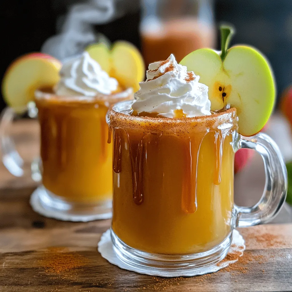 Für die Karamellisierte Apfelgewürzfreude brauchst du einige wichtige Zutaten. Hier sind sie: - 4 Tassen Apfelwein - 1 Teelöffel gemahlener Zimt - 1/2 Teelöffel gemahlene Muskatnuss - 1/4 Teelöffel gemahlener Piment - 1/4 Teelöffel Vanilleextrakt - 1 Tasse Schlagsahne (gekauft oder selbstgemacht) - 1/2 Tasse Karamellsauce (gekauft oder selbstgemacht) Diese Zutaten geben deinem Getränk den tollen Geschmack, den du liebst. Um deine Karamellisierte Apfelgewürzfreude besonders zu machen, kannst du noch einige Garnierungen hinzufügen: - Apfelscheiben - Zusätzliche Karamellsauce Die Apfelscheiben bringen Frische, und das Karamell macht es süß. Beides sieht auch gut aus! Die Qualität deiner Zutaten ist wichtig. Hier sind einige Tipps: - Wähle frischen, klaren Apfelwein. Er sollte keinen Zuckerzusatz haben. - Verwende echte Gewürze, nicht die gemahlenen aus dem Supermarkt. Sie schmecken besser. - Mache die Schlagsahne selbst, wenn du kannst. So wird sie frischer und cremiger. Mit diesen hochwertigen Zutaten wird deine Karamellisierte Apfelgewürzfreude noch besser. Folge der [Full Recipe], um das perfekte Getränk zu kreieren. Gießen Sie zuerst den Apfelwein in einen großen Kochtopf. Stellen Sie den Herd auf mittlere Hitze. Warten Sie, bis der Apfelwein dampft, aber nicht kocht. Das sorgt für den besten Geschmack. Fügen Sie nun die Gewürze hinzu: gemahlenen Zimt, Muskatnuss, Piment und Vanilleextrakt. Rühren Sie gut um. So verbinden sich die Aromen. Reduzieren Sie die Hitze auf niedrig. Lassen Sie den Apfelwein etwa 10 Minuten köcheln. Die Gewürze entfalten ihr volles Aroma. Wenn Sie die Schlagsahne selbst machen, schlagen Sie die Sahne in einer Schüssel. Verwenden Sie einen Handmixer oder einen Schneebesen. Schlagen Sie, bis sich weiche Spitzen bilden. So wird die Schlagsahne luftig und cremig. Nehmen Sie den Apfelwein vom Herd und gießen Sie ihn in Tassen. Geben Sie einen großen Klecks Schlagsahne auf jede Tasse. Träufeln Sie Karamellsauce über die Sahne. Das macht es süß und lecker. Garnieren Sie mit Apfelscheiben am Rand der Tasse. Ein zusätzlicher Schuss Karamellsauce macht es perfekt. Für das vollständige Rezept schauen Sie sich die Karamellisierte Apfelgewürzfreude an. Um das beste Aroma zu erzielen, wähle frischen Apfelwein. Frische Zutaten bringen mehr Geschmack. Achte darauf, die Gewürze gut zu mischen. Lass den Apfelwein leicht köcheln, damit die Aromen sich entfalten. Ein Hauch von Zimt und Muskatnuss macht das Getränk besonders. Verwende hochwertigen Vanilleextrakt für ein intensives Aroma. Ein häufiger Fehler ist, den Apfelwein zu stark zu erhitzen. Lass ihn nur dampfen, nicht kochen. Das kann den Geschmack beeinträchtigen. Ein weiterer Fehler ist, die Gewürze nicht richtig zu dosieren. Halte dich an die Mengen, um ein ausgewogenes Aroma zu erreichen. Wenn du die Schlagsahne zu lange schlägst, wird sie butterartig. Achte darauf, sie nur bis zu weichen Spitzen zu schlagen. Jeder hat andere Vorlieben. Probiere, die Süße anzupassen. Füge mehr oder weniger Karamellsauce nach deinem Geschmack hinzu. Wenn du es würziger magst, kannst du mehr Zimt oder Muskatnuss hinzufügen. Experimentiere mit den Gewürzen, um deinen perfekten Mix zu finden. Du kannst auch etwas Honig oder Agavendicksaft hinzufügen, um die Süße zu variieren. {{image_4}} Um die Karamellisierte Apfelgewürzfreude aufzupeppen, können Sie Alkohol hinzufügen. Ein Schuss Rum oder Wodka macht das Getränk spannend. Fügen Sie etwa 1/4 Tasse nach dem Kochen hinzu. Das gibt dem Getränk eine warme Note und verstärkt die Aromen. Denken Sie daran, gut umzurühren, damit sich der Alkohol gut verteilt. Für eine vegane Version lassen Sie die Schlagsahne weg oder ersetzen Sie sie durch Kokoscreme. Diese macht das Getränk cremig und lecker. Verwenden Sie auch vegane Karamellsauce, die auf Datteln basiert. Achten Sie darauf, dass der Apfelwein keinen Zucker oder tierische Produkte enthält. So bleibt Ihr Getränk rein pflanzlich. Im Herbst können Sie Ihrer Karamellisierte Apfelgewürzfreude einen besonderen Twist geben. Fügen Sie Kürbisgewürz hinzu, um das Getränk saisonal zu gestalten. Mischen Sie 1 Teelöffel Kürbisgewürz in die Mischung, während der Apfelwein köchelt. Diese Variante bringt den Geschmack des Herbstes direkt in Ihre Tasse und macht jeden Schluck besonders. Wenn Sie Reste von Ihrer Karamellisierte Apfelgewürzfreude haben, lagern Sie sie in einem luftdichten Behälter. Achten Sie darauf, dass die Mischung komplett abgekühlt ist, bevor Sie sie kühlen. So bleibt der Geschmack frisch. Sie können die Mischung bis zu drei Tage im Kühlschrank aufbewahren. Um die Karamellisierte Apfelgewürzfreude aufzuwärmen, gießen Sie die gewünschte Menge in einen Topf. Erwärmen Sie sie bei mittlerer Hitze. Rühren Sie gut um, um eine gleichmäßige Temperatur zu erreichen. Vermeiden Sie es, die Mischung zum Kochen zu bringen, da dies die Aromen verändern kann. Fügen Sie frische Schlagsahne und Karamell hinzu, bevor Sie servieren. - Apfelwein: Ungeöffnet hält sich Apfelwein mehrere Monate. Nach dem Öffnen sollten Sie ihn innerhalb einer Woche verwenden. - Gewürze: Zimt, Muskatnuss und Piment halten sich gut für etwa zwei bis drei Jahre, wenn sie kühl und trocken gelagert werden. - Schlagsahne: Frische Schlagsahne sollte innerhalb von drei bis fünf Tagen verbraucht werden. Gekaufte Schlagsahne hat oft ein Haltbarkeitsdatum, das Sie beachten sollten. - Karamellsauce: Hausgemachte Karamellsauce hält sich im Kühlschrank etwa zwei Wochen. Gekaufte Varianten können länger haltbar sein, überprüfen Sie das Etikett. Wenn Sie mehr über die Zubereitung erfahren wollen, schauen Sie sich das Full Recipe an. Die Karamellisierte Apfelgewürzfreude bleibt bis zu drei Tage frisch im Kühlschrank. Bewahren Sie sie in einem luftdichten Behälter auf. Wenn Sie sie länger aufbewahren, könnte der Geschmack schwächer werden. Vor dem Servieren immer gut umrühren. Ja, Sie können die Schlagsahne ersetzen. Eine gute Option ist Kokoscreme. Diese hat eine ähnliche Textur und einen guten Geschmack. Auch pflanzliche Sahne funktioniert gut. Experimentieren Sie mit verschiedenen Optionen, um Ihre Lieblingsvariante zu finden. Für die Karamellisierte Apfelgewürzfreude empfehle ich süße Apfelweinsorten wie Gala oder Fuji. Diese Äpfel bringen den besten Geschmack. Sie können auch einen trockenen Apfelwein wählen, wenn Sie mehr Säure möchten. Achten Sie darauf, dass der Apfelwein frisch ist, um das beste Aroma zu erhalten. In diesem Artikel haben wir die besten Zutaten für karamellisierte Apfelgewürzfreude besprochen. Du hast gelernt, wie man Apfelwein vorbereitet, Gewürze hinzufügt und die Schlagsahne macht. Wichtig waren Tipps für den perfekten Geschmack und häufige Fehler, die du vermeiden solltest. Es gibt auch viele Variationen, von alkoholisch bis vegan. Denk daran, wie du Reste lagerst und aufwärmst. Diese einfachen Schritte helfen dir, ein leckeres Gericht zu genießen. Mach dein Erlebnis noch besser, indem du die besten Zutaten wählst!