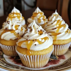 Für die Caramel Macchiato Cupcakes benötigst du folgende Zutaten: - 1 ½ Tassen Allzweckmehl - 1 Tasse Kristallzucker - ½ Tasse ungesalzene Butter, zimmerwarm - 2 große Eier - ½ Tasse Milch (oder für zusätzlichen Geschmack gebrühter Kaffee) - 2 Teelöffel Backpulver - ½ Teelöffel Salz - 1 Teelöffel Vanilleextrakt - 1 Esslöffel Espressopulver (in 1 Esslöffel heißem Wasser aufgelöst) - ½ Tasse Karamellsauce (fertig gekauft oder hausgemacht) - 1 Tasse Schlagsahne (für das Frosting) - 2 Esslöffel Puderzucker (für das Frosting) - Zusätzliche Karamellsauce zum Beträufeln In diesem Rezept gibt es einige besondere Zutaten: - Espressopulver: Es gibt den Cupcakes einen starken, guten Kaffeegeschmack. Du löst es in heißem Wasser auf, um es gut zu mischen. - Karamellsauce: Diese süße Sauce macht die Cupcakes besonders lecker. Du kannst sie kaufen oder selbst machen. - Schlagsahne: Sie sorgt dafür, dass das Frosting leicht und luftig ist. Jede Zutat spielt eine wichtige Rolle, um die perfekte Textur und den Geschmack zu erzielen. Falls du keine bestimmten Zutaten hast, hier sind einige Alternativen: - Allzweckmehl: Du kannst auch Mandelmehl oder glutenfreies Mehl verwenden. - Milch: Anstelle von Milch kannst du auch Mandel- oder Hafermilch nehmen. - Karamellsauce: Wenn du keine Karamellsauce hast, probiere Honig oder Schokoladensauce. Diese Alternativen helfen dir, die Cupcakes nach deinem Geschmack anzupassen. Heize deinen Ofen auf 175°C vor. Das ist wichtig, damit die Cupcakes gleichmäßig backen. Lege ein Muffinblech mit Papierförmchen aus. So bleiben die Cupcakes nicht kleben und sehen toll aus. Nimm eine mittlere Schüssel und mische 1 ½ Tassen Allzweckmehl, 2 Teelöffel Backpulver und ½ Teelöffel Salz gut zusammen. Diese Mischung gibt den Cupcakes Struktur. Stelle die Schüssel beiseite, während du die feuchten Zutaten vorbereitest. In einer großen Rührschüssel schlägst du ½ Tasse zimmerwarme Butter und 1 Tasse Kristallzucker zusammen. Schlage die Mischung 3-4 Minuten lang. Sie sollte hell und luftig werden. Das sorgt für einen süßen Geschmack und eine tolle Textur. Füge 2 große Eier nacheinander hinzu. Mische gut, bevor du das nächste Ei hinzufügst. Dann füge ½ Tasse Milch oder gebrühten Kaffee, 1 Teelöffel Vanilleextrakt und 1 Esslöffel aufgelöstes Espressopulver hinzu. Rühre alles gut um. Dies bringt den Kaffee-Geschmack in die Cupcakes. Gib die trockenen Zutaten nach und nach in die feuchte Mischung. Mische, bis alles gerade so kombiniert ist. Achte darauf, nicht zu viel zu rühren. So bleiben die Cupcakes leicht und fluffig. Verteile den Teig gleichmäßig auf die Muffinförmchen. Fülle sie etwa zwei Drittel voll. Backe die Cupcakes 18-20 Minuten. Überprüfe mit einem Zahnstocher, ob sie fertig sind. Lass sie 5 Minuten im Blech abkühlen. Danach lege sie auf ein Kuchengitter, um vollständig abzukühlen. Beim Backen der Caramel Macchiato Cupcakes gibt es einige Fehler, die leicht passieren können. Achte darauf, die Butter richtig weich zu machen. Zu harte Butter kann den Teig fest machen. Mische die trockenen Zutaten gut, bevor du sie zu den feuchten hinzufügst. Wenn du zu viel rührst, wird der Teig zäh. Fülle die Förmchen nicht zu voll. Halte etwa zwei Drittel Platz frei, damit sie gut aufgehen. Die perfekte Textur für Cupcakes ist leicht und fluffig. Nutze frische Zutaten und schlage die Butter mit dem Zucker gut. Das macht die Mischung luftig. Füge die Eier einzeln hinzu. So vermischt sich alles besser. Wenn du die trockenen Zutaten hinzufügst, rühre nur kurz. Dies hält die Cupcakes locker. Lass die Cupcakes nach dem Backen gut abkühlen, bevor du das Frosting aufträgst. Caramel Macchiato Cupcakes sind perfekt für Partys. Sie sind süß und haben einen tollen Kaffeegeschmack. Du kannst sie einfach transportieren und sehen hübsch aus. Garniere sie mit extra Karamellsauce für einen tollen Look. Für einen besonderen Touch, serviere sie auf einem schönen Teller. Diese Cupcakes bringen Freude zu jedem Anlass. {{image_4}} Caramel Macchiato Cupcakes sind schon lecker, aber du kannst sie noch besser machen! Probiere, etwas Zimt oder Muskatnuss in den Teig zu geben. Diese Gewürze verleihen den Cupcakes einen warmen, heimeligen Geschmack. Möchtest du einen Schokoladengeschmack? Füge einfach einen Esslöffel Kakao hinzu! Du kannst auch etwas Kaffeelikör in die Karamellsauce mischen. Das gibt einen extra Kick! Wenn du die Cupcakes vegan machen möchtest, ist das ganz einfach. Tausche die Eier gegen Apfelmus oder eine Banane aus. Nutze pflanzliche Milch wie Mandel- oder Hafermilch. Anstelle von Butter kannst du vegane Margarine oder Kokosöl verwenden. So bleiben die Cupcakes leicht und fluffig, während sie ohne tierische Produkte sind. Für glutenfreie Cupcakes nimm einfach glutenfreies Mehl. Achte darauf, dass es eine Mischung für Kuchen ist. Diese Mehle sind oft so gut, dass du keinen Unterschied schmeckst. Du kannst auch Mandel- oder Kokosmehl verwenden, aber dann musst du die Flüssigkeitsmenge anpassen. Das macht die Cupcakes lecker und für alle genießbar. Um die frisch gebackenen Caramel Macchiato Cupcakes lange frisch zu halten, wähle einen luftdichten Behälter. Ein einfacher Plastikbehälter oder eine Keksdose funktioniert gut. Achte darauf, dass die Cupcakes vollständig abgekühlt sind, bevor du sie einpackst. So bleibt die Feuchtigkeit drin und sie werden nicht trocken. Wenn du die Cupcakes richtig lagerst, bleiben sie bis zu fünf Tage frisch. Bei Raumtemperatur sind sie am besten. Wenn du sie im Kühlschrank aufbewahrst, können sie etwas trockener werden. Du kannst sie auch in den Gefrierschrank legen, wenn du sie länger aufbewahren möchtest. Das Einfrieren der Cupcakes ist eine tolle Möglichkeit, sie länger haltbar zu machen. Wickel die Cupcakes einfach in Frischhaltefolie und lege sie in einen gefrierfesten Behälter. Du kannst auch das Frosting in einem separaten Behälter einfrieren. Zum Auftauen lege die Cupcakes einfach in den Kühlschrank, bis sie weich sind. So bleibt der Geschmack und die Textur perfekt. Um Caramel Macchiato Cupcakes vegan zu machen, ersetze die Eier durch Apfelmus oder Leinsamen. Nutze Pflanzenmilch anstelle von Milch. Verwende vegane Butter für die Füllung und das Frosting. So bleibt der Geschmack lecker und die Textur bleibt gut. Um gleichmäßiges Backen zu erreichen, heize den Ofen richtig vor. Mische die Teigzutaten gut, aber überarbeite sie nicht, um die Cupcakes leicht zu halten. Verwende einen Eisportionierer, um den Teig gleichmäßig in die Förmchen zu füllen. Achte darauf, die Muffins nicht zu nah beieinander zu backen. Die besten Caramel Macchiato Cupcakes findest du in spezialisierten Cafés oder Bäckereien. Suchen Sie nach Orten, die hochwertige Zutaten verwenden. Online gibt es auch viele Shops, die diese Cupcakes anbieten. Lies die Bewertungen, um die besten zu finden. Das Geheimnis für perfektes Frosting liegt in der Schlagsahne. Schlage die Sahne gut, bis sie steife Spitzen hat. Füge den Puderzucker langsam hinzu. So wird das Frosting süß und fest. Lagere es kalt, bis du die Cupcakes dekorierst. Ja, du kannst Espresso durch normalen Kaffee ersetzen. Verwende für den gleichen Geschmack starken Kaffee. Mische das Kaffeepulver mit heißem Wasser, um einen ähnlichen Effekt zu erzielen. So bleibt der Karamellgeschmack intensiv und köstlich. In diesem Artikel haben wir die wichtigsten Zutaten für Caramel Macchiato Cupcakes besprochen. Sie erfahren, wie besondere Zutaten wirken und welche Alternativen es gibt. Die Schritt-für-Schritt-Anleitung erleichtert Ihnen das Backen. Nutzen Sie die Tipps, um Fehler zu vermeiden und die perfekte Textur zu erreichen. Variationen wie vegane und glutenfreie Optionen geben Ihnen mehr Freiheit. Achten Sie auf die Lagerung, um die Frische zu bewahren. Jetzt können Sie mit Zuversicht backen und Ihre Cupcakes optimal genießen.