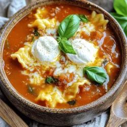 Für diese scharfe Lasagna Soup brauchst du einige Hauptzutaten. Diese sind: - 1 Esslöffel Olivenöl - 1 Zwiebel, gewürfelt - 3 Knoblauchzehen, fein gehackt - 450 g Rinderhackfleisch oder Putenhackfleisch - 1 Dose (790 g) zerdrückte Tomaten - 1 Liter Hühner- oder Gemüsebrühe - 225 g ungekochte Lasagne-Nudeln, in Stücke gebrochen Diese Zutaten geben der Suppe ihren tollen Geschmack und die richtige Konsistenz. Das Hackfleisch macht sie herzhaft, während die Tomaten die Basis bilden. Die Gewürze machen die Suppe lebendig. Hier sind die wichtigsten: - 1 Teelöffel italienische Gewürzmischung - 1 Teelöffel getrockneter Oregano - 1/2 Teelöffel zerstoßene rote Paprikaflocken (optional) - Salz und Pfeffer nach Geschmack Die italienische Gewürzmischung und der Oregano geben den klassischen Lasagna-Geschmack. Die Paprikaflocken bringen eine leichte Schärfe. Diese Gewürze sind wichtig für den vollen Geschmack. Um die Suppe noch cremiger zu machen, füge folgende Zutaten hinzu: - 240 g Ricotta-Käse - 100 g geriebener Mozzarella-Käse - 50 g geriebener Parmesan-Käse - Frisches Basilikum zur Garnitur Der Ricotta-Käse macht die Suppe schön cremig. Mozzarella und Parmesan bringen zusätzlichen Geschmack und eine leckere Käsekruste. Das frische Basilikum rundet das Gericht ab und sorgt für Farbe. Zuerst stelle den Instant Pot auf die Sauté-Funktion. Gib ein Esslöffel Olivenöl hinein. Füge die gewürfelte Zwiebel und den gehackten Knoblauch hinzu. Brate alles für 3 bis 4 Minuten an. Die Zwiebeln sollten klar werden. Danach kommt das Rinderhackfleisch in den Topf. Brate es für 5 bis 7 Minuten an, bis es braun ist. Wenn zu viel Fett da ist, lasse es abtropfen. Jetzt rühre die italienische Gewürzmischung, den Oregano und die zerstoßenen Paprikaflocken ein. Koche das Ganze für eine weitere Minute. Gieße 790 g zerdrückte Tomaten und 1 Liter Brühe in den Topf. Kratze den Boden mit einem Holzlöffel ab. Das hilft, angebrannte Reste zu lösen. Breche die ungekochten Lasagne-Nudeln in Stücke und füge sie hinzu. Achte darauf, dass sie in der Flüssigkeit schwimmen. Schließe den Deckel und stelle ihn auf "Sealing". Koche alles bei hohem Druck für 5 Minuten. Nach der Kochzeit lasse den Druck schnell ab. Rühre die Suppe gut um, dann füge 240 g Ricotta-Käse hinzu. Mische alles, bis die Suppe schön cremig ist. Serviere die Suppe heiß in tiefen Tellern. Bestreue sie mit 100 g geriebenem Mozzarella und 50 g geriebenem Parmesan-Käse. Garniere das Ganze mit frischem Basilikum. Die Farben und der Duft machen deine Suppe unwiderstehlich! Einer der häufigsten Fehler ist zu viel Flüssigkeit. Der Instant Pot braucht genug Flüssigkeit, um Dampf zu erzeugen. Wenn du zu wenig hast, wird es nicht richtig kochen. Achte darauf, die genauen Mengenangaben in deinem Rezept zu befolgen. Ein weiterer Fehler ist das Überfüllen des Topfes. Du solltest die maximale Fülllinie nicht überschreiten. Das verhindert, dass der Druck richtig aufgebaut wird. Auch das Timing ist wichtig. Lass den Druck nicht zu lange ab, sonst wird das Fleisch zäh. Um die Lasagna Soup noch schmackhafter zu machen, füge frische Kräuter hinzu. Basilikum oder Oregano geben einen tollen Geschmack. Du kannst auch etwas Rotwein während des Anbratens des Fleisches hinzufügen. Das bringt Tiefe in den Geschmack. Für eine extra cremige Konsistenz kannst du mehr Ricotta oder Sahne verwenden. Das macht die Suppe reichhaltiger und leckerer. Wenn du es scharf magst, füge mehr zerstoßene Paprikaflocken hinzu. Experimentiere mit den Gewürzen, um deinen perfekten Geschmack zu finden. Die Vorbereitungszeit kannst du verkürzen, indem du alle Zutaten vorher bereitstellst. Hacke das Gemüse und wiege das Fleisch ab. So bist du schneller fertig. Beim Kochen achte darauf, die Sauté-Funktion gut zu nutzen. Dies verbessert den Geschmack deiner Suppe. Nach dem Kochen lasse den Druck schnell ab. Das spart Zeit und du kannst schneller essen. Um die Gesamtzeit zu optimieren, stelle alles im Voraus ein. Wenn du die Suppe vorbereitest, kannst du sie auch direkt nach der Arbeit genießen. {{image_4}} Du kannst die Lasagna Soup ganz einfach vegetarisch machen. Ersetze das Rinderhackfleisch durch eine Mischung aus frischem Gemüse. Zucchini, Paprika und Spinat sind tolle Optionen. Diese Gemüse geben der Suppe viel Geschmack und Nährstoffe. Du kannst auch Linsen oder Kichererbsen hinzufügen, um eine herzhaftere Textur zu bekommen. Für eine glutenfreie Variante, nutze spezielle glutenfreie Lasagne-Nudeln. Diese sind in vielen Geschäften erhältlich. Achte darauf, dass sie gut in der Brühe kochen. Manchmal brauchen sie etwas länger. Du kannst auch Zucchini-Nudeln verwenden, um die Suppe noch leichter zu machen. Die Toppings machen die Lasagna Soup besonders. Ich liebe es, frischen Basilikum darüber zu streuen. Das gibt einen tollen Geschmack. Du kannst auch mehr Käse hinzufügen. Mozzarella und Parmesan passen perfekt. Ein Spritzer Balsamico-Glasur bringt eine süße Note. Probiere auch, ein Stück Brot dazu zu servieren. Es macht das Essen noch besser! Um deine Reste der Instant Pot Lasagna Soup frisch zu halten, lass sie zuerst abkühlen. Fülle die abgekühlte Suppe in luftdichte Behälter. Du kannst auch kleine Portionen in gefriergeeignete Beutel füllen. So sparst du Platz im Gefrierfach. Wenn du die Suppe aufwärmen möchtest, benutze einen Topf oder die Mikrowelle. Erhitze die Suppe bei mittlerer Hitze und rühre sie gut um. Achte darauf, dass sie gleichmäßig heiß wird. Füge frischen Käse oder Basilikum hinzu, um den Geschmack aufzufrischen. Im Kühlschrank bleibt die Lasagna Soup bis zu vier Tage frisch. Im Gefrierschrank hält sie bis zu drei Monate. Achte darauf, das Datum auf dem Behälter zu notieren. So weißt du, wie lange die Reste haltbar sind. Die Zubereitung der Instant Pot Lasagna Soup dauert insgesamt etwa 30 Minuten. Du brauchst 15 Minuten für die Vorbereitung und 15 Minuten für das Kochen. Das ist sehr schnell, besonders für eine so leckere Suppe! Ja, du kannst andere Fleischsorten verwenden. Putenhackfleisch ist eine tolle Alternative. Du kannst auch Wurst oder sogar ganz auf Fleisch verzichten. So wird die Lasagna Soup vegetarisch und ebenfalls lecker! Ja, die Lasagna Soup ist perfekt für Meal Prep. Sie hält sich gut im Kühlschrank. Du kannst sie auch einfrieren. So hast du immer ein schnelles, leckeres Essen zur Hand! Für die Lasagna Soup passen viele Beilagen. Frisches Brot oder Knoblauchbrot sind großartig. Ein einfacher grüner Salat ergänzt die Suppe gut. Du kannst auch etwas Parmesan darüber streuen für extra Geschmack! Die Instant Pot Lasagna Soup ist einfach und lecker. Wir haben die Hauptzutaten betrachtet, die Gewürze und die Geheimnisse für eine cremige Konsistenz. Die Schritt-für-Schritt-Anleitung macht das Kochen leicht. Mit Tipps und Tricks vermeiden Sie häufige Fehler. Variationen ermöglichen Anpassungen für jeden Geschmack. Beachten Sie außerdem die Lagerungshinweise, um Reste frisch zu halten. Diese Suppe ist perfekt für jede Gelegenheit und bringt viel Freude in die Küche. Probieren Sie es aus und genießen Sie jeden Löffel!