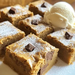 Für die Schokoladenstückchen Kürbis Blondies brauchst du folgende Zutaten: - 1 Tasse Kürbispüree (aus der Dose oder frisch zubereitet) - 1/2 Tasse ungesalzene Butter, geschmolzen - 1 Tasse brauner Zucker, gepackt - 1/2 Tasse Kristallzucker - 2 große Eier - 1 Teelöffel Vanilleextrakt - 1 3/4 Tassen Weizenmehl - 1 Teelöffel Backpulver - 1 Teelöffel Natron - 1/2 Teelöffel Salz - 1 Teelöffel gemahlener Zimt - 1/2 Teelöffel gemahlene Muskatnuss - 1/4 Teelöffel gemahlener Ingwer - 1 Tasse Zartbitter-Schokoladenstückchen - 1/2 Tasse gehackte Walnüsse (optional) Diese Zutaten geben den Blondies ihren tollen Geschmack und eine weiche Textur. Um die Blondies zuzubereiten, benötigst du: - Eine große Rührschüssel - Einen Schneebesen oder einen Handmixer - Eine zweite Schüssel für die trockenen Zutaten - Eine 23x33 cm (9x13 Zoll) Backform - Backpapier (optional) - Ein Kuchengitter zum Abkühlen Mit diesen Utensilien gelingt dir das Rezept ganz leicht. Wähle frische Zutaten für das beste Ergebnis: - Kürbispüree: Falls du frisches Kürbisfleisch verwendest, achte darauf, dass es reif und süß ist. - Butter: Verwende ungesalzene Butter für mehr Kontrolle über den Salzgehalt. - Eier: Nimm frische Eier aus Freilandhaltung, sie schmecken besser. - Gewürze: Frisch gemahlene Gewürze geben den Blondies mehr Aroma. Frische Zutaten machen die Blondies einfach lecker und geben dir ein gutes Gefühl beim Essen. Zuerst heizen Sie den Ofen auf 175°C vor. Nehmen Sie eine Backform von 23x33 cm. Fetten Sie diese gut ein oder legen Sie sie mit Backpapier aus. Das macht das Herausnehmen später einfacher. Stellen Sie alle Zutaten bereit. So haben Sie alles griffbereit, wenn es losgeht. In einer großen Schüssel mischen Sie die geschmolzene Butter, das Kürbispüree, den braunen Zucker und den Kristallzucker. Verwenden Sie einen Schneebesen, um alles glatt zu rühren. Fügen Sie nun die Eier einzeln hinzu. Rühren Sie nach jeder Zugabe gut um. Geben Sie dann den Vanilleextrakt hinzu. Nehmen Sie eine separate Schüssel. Mischen Sie dort das Weizenmehl, Backpulver, Natron, Salz, Zimt, Muskatnuss und Ingwer. Mischen Sie die trockenen Zutaten vorsichtig mit der feuchten Mischung. Rühren Sie nur so lange, bis alles gut verbunden ist. Fügen Sie jetzt die Schokoladenstückchen und die Walnüsse (wenn gewünscht) hinzu. Heben Sie sie vorsichtig unter. Gießen Sie den Teig in die vorbereitete Backform. Verteilen Sie ihn gleichmäßig in der Form. Backen Sie die Blondies im Ofen für 25-30 Minuten. Ein Zahnstocher sollte sauber herauskommen, mit ein paar feuchten Krümeln daran. Lassen Sie die Blondies etwa 10 Minuten abkühlen. Danach legen Sie sie auf ein Kuchengitter, um vollständig abzukühlen. Wenn sie abgekühlt sind, schneiden Sie sie in Quadrate. Genießen Sie Ihre leckeren Schokoladenstückchen Kürbis Blondies! Um die besten Schokoladenstückchen Kürbis Blondies zu machen, halte dich an die Schritte. Beginne mit frischem Kürbispüree, wenn möglich. Das gibt mehr Geschmack. Verwende auch weiche Butter. Das sorgt für eine bessere Konsistenz. Rühre die Mischung nicht zu lange. Das macht die Blondies zäh. Achte darauf, die Schokoladenstückchen gleichmäßig unterzumischen. So hat jeder Biss den perfekten Schokoladengeschmack. Ein häufiger Fehler ist, den Teig zu übermixen. Das macht die Blondies fest. Ein weiterer Fehler ist, die Backzeit zu überschreiten. Die Blondies sollten leicht feucht sein. Wenn der Zahnstocher sauber herauskommt, sind sie fertig. Achte darauf, die Blondies nicht direkt nach dem Backen zu schneiden. Lass sie zuerst etwas abkühlen. Sonst zerfallen sie leicht. Um die Textur zu verbessern, füge mehr Schokoladenstückchen hinzu. Das macht die Blondies schokoladiger. Du kannst auch Nüsse oder Trockenfrüchte einmischen. Das bringt zusätzlichen Biss und Geschmack. Für einen besonderen Kick, probiere eine Prise Meersalz auf die warmen Blondies. Das hebt den Geschmack der Schokolade hervor. Wenn du die Blondies noch süßer magst, serviere sie mit einem Schuss Karamellsauce. {{image_4}} Du kannst die Schokoladenstückchen Kürbis Blondies vegan machen. Verwende einfach pflanzliche Butter. Statt Eier kannst du Apfelmus oder Leinsamen verwenden. Mische einen Esslöffel Leinsamen mit drei Esslöffeln Wasser. Lass es kurz quellen. Das gibt dir eine tolle Bindung. Ansonsten bleibt das Rezept gleich. Für glutenfreie Blondies wähle einfach glutenfreies Mehl. Achte darauf, dass das Mehl eine gute Bindung hat. Du kannst auch Mandel- oder Kokosmehl verwenden. Diese Mehle geben einen tollen Geschmack. Die Backzeit könnte leicht variieren. Überprüfe deine Blondies nach 20 Minuten. Du kannst die Blondies ganz nach deinem Geschmack anpassen. Füge Nüsse, wie Pekannüsse oder Mandeln, hinzu für einen Crunch. Frische Cranberries oder Trockenfrüchte bringen eine fruchtige Note. Gewürze wie Nelken oder Kardamom geben einen besonderen Kick. Sei kreativ und probiere neue Kombinationen! Um die Schokoladenstückchen Kürbis Blondies frisch zu halten, bewahre sie in einem luftdichten Behälter auf. Lege ein Blatt Backpapier zwischen die Schichten, damit sie nicht kleben. So bleiben sie weich und lecker. Im Kühlschrank halten die Blondies etwa eine Woche. Du kannst sie auch einfrieren. In einem luftdichten Behälter bleiben sie bis zu drei Monate frisch. Lass sie vor dem Essen auf Raumtemperatur kommen. Um die Blondies wieder warm zu machen, lege sie für 10-15 Sekunden in die Mikrowelle. Achte darauf, sie nicht zu lange zu erhitzen. Alternativ kannst du sie im Ofen bei 150°C für einige Minuten aufwärmen. So bleiben sie saftig und schokoladig. Schokoladenstückchen Kürbis Blondies halten sich gut. Sie können sie in einem luftdichten Behälter bis zu einer Woche im Kühlschrank lagern. Bei Raumtemperatur bleiben sie frisch, aber nur für etwa drei Tage. Wenn Sie die Blondies länger aufbewahren möchten, können Sie sie einfrieren. Wickeln Sie sie gut in Frischhaltefolie und dann in Alufolie ein. So bleiben sie bis zu drei Monate frisch. Ja, Sie können die Schokolade ersetzen. Wenn Sie keine Schokolade mögen, probieren Sie weiße Schokolade oder Karamellstückchen. Für eine fruchtige Note können Sie getrocknete Cranberries oder gehackte Äpfel verwenden. Diese Alternativen bringen neue Geschmäcker in die Blondies. Achten Sie darauf, die Menge gleich zu halten, um die Textur nicht zu verändern. Die Konsistenz der Blondies hängt von den Zutaten ab. Wenn Sie sie dicker mögen, fügen Sie etwas mehr Mehl hinzu. Für eine weichere Textur verwenden Sie mehr Kürbispüree. Das Backen spielt auch eine Rolle. Backen Sie die Blondies kürzer, um sie feuchter zu machen. Wenn Sie sie knuspriger mögen, backen Sie sie länger. Achten Sie darauf, die Blondies gut zu beobachten, um das beste Ergebnis zu erzielen. Die Zubereitung von Schokoladenstückchen Kürbis Blondies ist einfach und macht Spaß. Ich habe dir die Hauptzutaten, Utensilien und Tipps zur Auswahl frischer Zutaten vorgestellt. Die Schritt-für-Schritt-Anleitung zeigt dir, wie du den Teig machst und alles backst. Tipps und Tricks helfen dir, die besten Blondies zu kreieren. Außerdem habe ich leckere Variationen und Lagerungshinweise geteilt. Denk daran, deine Blondies richtig zu lagern, um die Frische zu bewahren. Probiere verschiedene Ideen aus und finde deinen Favoriten!