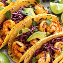 - 1 Pfund große Garnelen, geschält und entdarmt - Gewürze: Chili-Pulver, Kreuzkümmel, Knoblauchpulver, geräuchertes Paprika - Frische Zutaten: Rotkohl, Avocado, Koriander, Limette Die Basis für Baja Shrimp Tacos sind frische Garnelen. Wähle große Garnelen, die geschält und entdarmt sind. Diese Garnelen haben einen guten Geschmack und eine tolle Textur. Die Gewürze sind wichtig. Chili-Pulver gibt einen leichten Kick. Kreuzkümmel bringt einen warmen, erdigen Geschmack. Knoblauchpulver fügt Tiefe hinzu, und geräuchertes Paprika gibt ein rauchiges Aroma. Diese Mischung macht die Garnelen richtig lecker. Frische Zutaten sind der Schlüssel. Rotkohl bringt Crunch und Farbe. Avocado fügt Cremigkeit hinzu und ist gesund. Koriander sorgt für einen frischen, kräuterigen Geschmack. Limette verleiht den Tacos einen spritzigen Kick. Vergiss nicht, die Tortillas. Sie halten alles zusammen und sind der perfekte Träger für die Füllung. Diese Zutaten machen deine Baja Shrimp Tacos einfach und lecker. Zuerst bereite die Marinade vor. Mische in einer Schüssel das Olivenöl, Chili-Pulver, Kreuzkümmel, Knoblauchpulver und geräuchertes Paprika. Füge Salz und Pfeffer hinzu. Rühre alles gut um. Dann gebe die geschälten und entdarmten Garnelen in die Schüssel. Mische sie gut, sodass sie gleichmäßig mit der Marinade bedeckt sind. Lass die Garnelen für 15 Minuten ziehen. Das gibt ihnen viel Geschmack. Erhitze eine Pfanne auf mittlerer bis hoher Stufe. Wenn die Pfanne heiß ist, lege die Garnelen in einer einzigen Lage hinein. Brate sie 2-3 Minuten auf jeder Seite. Achte darauf, dass sie rosa und undurchsichtig werden. So sind sie perfekt gegart. Nimm die Garnelen dann von der Hitze. Nimm eine separate Pfanne und erwärme die kleinen Tortillas. Lege sie für etwa 30 Sekunden auf jede Seite in die Pfanne. So werden die Tortillas weich und geschmeidig. Dies macht es einfacher, sie zu füllen. Jetzt kannst du die Tacos zusammenstellen. Lege 2-3 Garnelen in jede Tortilla. Füge eine gute Menge von dem gehobelten Rotkohl und ein paar Avocadoscheiben hinzu. Streue frischen Koriander darüber. Serviere die Tacos mit Limettenstücken und, wenn du magst, mit scharfer Sauce. Garnelen sind schnell und einfach zu garen. Sie brauchen nur 2-3 Minuten pro Seite. Achte darauf, dass sie rosa und undurchsichtig werden. Wenn die Garnelen so aussehen, sind sie perfekt. Übergaren führt zu einem gummiartigen Biss. Für Baja Shrimp Tacos sind kleine Maistortillas ideal. Sie sind weich und nehmen den Geschmack gut auf. Du kannst auch Weizentortillas verwenden, wenn du magst. Für Beilagen empfehle ich: - Rotkohl: Für Crunch und Farbe. - Avocado: Cremig und frisch. - Koriander: Für einen frischen Geschmack. - Limette: Für extra Frische. - Hot Sauce: Für mehr Schärfe. Um authentische Geschmäcker zu erzielen, achte auf frische Zutaten. Verwende gute Gewürze und frische Garnelen. Wenn du ein Restaurantgefühl haben möchtest, richte die Tacos schön an. Füge etwas Mango Salsa oder einen scharfen Dip hinzu. Das macht sie besonders lecker! {{image_2}} Für eine vegetarische Version der Baja Shrimp Tacos kannst du Tofu oder Gemüse verwenden. Tofu ist eine großartige Proteinquelle. Schneide ihn in kleine Würfel, mariniere ihn gleich wie die Garnelen und brate ihn goldbraun. Du kannst auch Gemüse wie Zucchini oder Paprika nehmen. Einfach in Stücke schneiden, würzen und braten. Diese Alternativen sind lecker und passen gut zu den Tacos. Wenn du es schärfer magst, füge zusätzliche Gewürze oder scharfe Saucen hinzu. Zum Beispiel ist eine Prise Cayennepfeffer ein einfacher Weg, um mehr Hitze zu bringen. Du kannst auch eine scharfe Salsa oder eine scharfe Sauce über die Tacos träufeln. Probiere verschiedene Kombinationen aus, um die perfekte Schärfe für deinen Geschmack zu finden. Kreative Toppings machen deine Tacos noch besser. Mango Salsa ist eine großartige Wahl. Die süße Mango harmoniert perfekt mit den würzigen Garnelen. Du kannst auch Joghurt oder eine Avocado-Creme verwenden, um die Tacos noch cremiger zu machen. Andere Optionen sind frische Tomaten, Radieschen oder sogar eingelegte Zwiebeln. Lass deiner Kreativität freien Lauf! Um die Garnelen und Tacos frisch zu halten, lagere die Reste in einem luftdichten Behälter. Garnelen halten sich im Kühlschrank etwa 2 bis 3 Tage. Tacos sind am besten, wenn du die Füllung und die Tortillas getrennt aufbewahrst. So bleiben die Tortillas weich und die Füllung frisch. Gekochte Garnelen lassen sich gut einfrieren. Lege sie in einen gefrierfesten Beutel. Entferne die Luft, um Gefrierbrand zu vermeiden. So bleiben sie bis zu 3 Monate frisch. Wenn du sie verwenden möchtest, taue sie im Kühlschrank oder unter kaltem Wasser auf. Tortillas kannst du vor der Zubereitung in einem luftdichten Behälter aufbewahren, um sie frisch zu halten. Nach dem Erwärmen solltest du übrig gebliebene Tortillas in Folie wickeln. So bleiben sie weich und lecker. Achte darauf, dass sie nicht austrocknen. Baja Shrimp Tacos sind am besten frisch. Du solltest sie innerhalb von zwei Tagen essen. Lagere die Tacos im Kühlschrank in einem luftdichten Behälter. So bleiben die Garnelen und die Tortillas frisch. Achte darauf, die Garnelen und die Füllungen getrennt aufzubewahren. So werden die Tortillas nicht matschig. Erhitze die Garnelen vor dem Servieren leicht, um den Geschmack zu bewahren. Ja, du kannst die Garnelen bis zu zwei Stunden im Voraus marinieren. Das gibt den Gewürzen mehr Zeit, in die Garnelen einzuziehen. Lege die marinierten Garnelen einfach in den Kühlschrank. Vermeide es, sie länger als zwei Stunden zu marinieren. Ansonsten könnte die Textur der Garnelen leiden. Wenn du Zeit sparen möchtest, mariniere sie sogar am Abend vorher. Beliebte Beilagen sind: - Salsa: Eine frische Tomatensalsa passt gut. - Guacamole: Cremige Guacamole ergänzt die Garnelen. - Reis: Einfacher Reis ist eine gute Ergänzung. - Bohnen: Schwarze Bohnen oder Pintobohnen sind nahrhaft und lecker. - Salat: Ein einfacher grüner Salat bringt Frische. Probiere verschiedene Beilagen aus, um dein perfektes Taco-Erlebnis zu finden! Baja Shrimp Tacos sind einfach und lecker. Wir haben die Hauptzutaten betrachtet, wie man die Garnelen marinieren und braten kann. Auch das Zusammenstellen der Tacos und die Wahl der Tortillas sind einfach. Zudem gibt es viele Tipps, um diese Tacos zu variieren und optimal zu lagern. Egal, ob Sie eine vegetarische Variante wählen oder mit scharfen Saucen experimentieren, der Geschmack bleibt großartig. Mit diesen Anleitungen und Ideen machen Sie leicht Ihr eigenes Taco-Fest. Viel Spaß beim Ausprobieren!