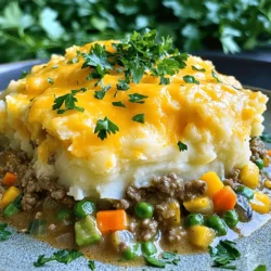 Für ein leckeres Shepherd’s Pie braucht man einige Hauptzutaten. Diese sind: - 1 lb Hackfleisch (Rind oder Lamm) - 1 mittelgroße Zwiebel, gehackt - 3 Knoblauchzehen, gehackt - 2 Tassen gemischtes Gemüse (Karotten, Erbsen, Mais) - 1 Tasse Rinderbrühe - 2 Esslöffel Worcestershire-Sauce (alkoholfrei) - 2 Teelöffel getrockneter Thymian - 1 Teelöffel Salz - ½ Teelöffel schwarzer Pfeffer - 4 Tassen Kartoffelbrei (fertig oder selbstgemacht) - 1 Tasse geriebener Cheddar-Käse (optional) - Frische Petersilie zur Garnierung Diese Zutaten sind der Grundstein für ein herzhaftes Gericht. Das Hackfleisch gibt Geschmack. Die Brühe sorgt für Saftigkeit. Das Gemüse bringt Farbe und Nährstoffe. Ich empfehle für das Gemüse eine Mischung aus Karotten, Erbsen und Mais. Aber du kannst auch andere Optionen wählen: - Grüner Bohnen - Paprika - Zucchini Du kannst die Gemüsesorten nach deinem Geschmack anpassen. Achte darauf, dass sie in etwa gleich groß sind. So garen sie gleichmäßig im Crockpot. Wenn du eine fleischlose Option möchtest, gibt es viele Alternativen. Du kannst folgende Zutaten verwenden: - Linsen - Pilze - Soja-Hack Diese Optionen geben dem Gericht eine neue Note. Sie sind ebenso nahrhaft und lecker. Probiere verschiedene Kombinationen aus, um dein perfektes Shepherd’s Pie zu finden. Beginnen Sie damit, das Fleisch vorzubereiten. Nehmen Sie 1 Pfund Rinder- oder Lammfleisch. Braten Sie es in einer Pfanne bei mittlerer Hitze an. Kochen Sie es, bis es vollständig durchgegart ist. Wenn es fertig ist, lassen Sie das überschüssige Fett abtropfen. Dies hilft, das Gericht nicht zu fettig zu machen. Das Fleisch gibt dem Gericht einen herzhaften Geschmack. Jetzt bereiten Sie die Gemüsefüllung vor. Nehmen Sie eine mittelgroße Zwiebel und schneiden Sie sie in kleine Stücke. Fügen Sie 3 zerdrückte Knoblauchzehen hinzu. Braten Sie die Zwiebel und den Knoblauch einige Minuten lang, bis die Zwiebel weich wird. Daneben brauchen Sie 2 Tassen gemischtes Gemüse, wie Karotten, Erbsen und Mais. Mischen Sie alles in der Pfanne. Diese Mischung kommt dann zum Fleisch in den Crockpot. Jetzt ist es Zeit, alles in den Crockpot zu geben. Geben Sie die Fleisch- und Gemüsemischung in den Crockpot. Gießen Sie 1 Tasse Rinderbrühe und 2 Esslöffel Worcestershire-Sauce darüber. Fügen Sie 2 Teelöffel getrockneten Thymian, 1 Teelöffel Salz und ½ Teelöffel schwarzen Pfeffer hinzu. Rühren Sie alles gut um. Stellen Sie den Crockpot auf niedrige Hitze für 6 bis 8 Stunden ein. Alternativ können Sie ihn auch auf hohe Hitze für 4 Stunden stellen. Nach dem Kochen sind das Gemüse und das Fleisch zart. Um das perfekte Shepherd’s Pie zu machen, achte auf die Zutaten. Frisches Gemüse sorgt für tollen Geschmack. Die Mischung aus Rind- oder Lammfleisch gibt eine schöne Basis. Brate das Fleisch gut an, damit es die Aromen aufnimmt. Wenn du die Zwiebeln und den Knoblauch hinzufügst, koche sie, bis die Zwiebeln weich sind. Das gibt mehr Tiefe. Wenn du die Mischung in den Crockpot gibst, stelle sicher, dass alles gut vermischt ist. So verteilt sich der Geschmack gleichmäßig. Vergiss nicht die Gewürze! Thyme, Salz und Pfeffer sind wichtig. Sie bringen das Gericht zum Leben. Du kannst das Rezept leicht anpassen. Wenn du Gemüse liebst, füge mehr hinzu. Erbsen, Karotten und Mais passen gut. Du kannst auch grünen Bohnen oder Paprika verwenden. Magst du es würziger? Füge etwas Cayennepfeffer oder Paprikapulver hinzu. Wenn du Käse magst, streue etwas Cheddar-Käse über die Kartoffeln. Der Käse schmilzt und macht alles cremig. Für eine gesunde Note kannst du auch Süßkartoffeln statt normaler Kartoffeln verwenden. Ein häufiger Fehler ist, das Fleisch nicht genug zu braten. Wenn das Fleisch nicht gut gebräunt ist, fehlt der Geschmack. Ein anderer Fehler ist, die Füllung nicht richtig zu würzen. Probiere die Mischung vor dem Kochen. So kannst du sicherstellen, dass die Aromen stimmen. Achte darauf, die Kartoffeln gleichmäßig zu verteilen. So gibt es keine Stellen, die trocken bleiben. Wenn du diese Tipps beachtest, gelingt dir das Gericht bestimmt! {{image_2}} Eine vegane Version von Shepherd’s Pie ist einfach und lecker. Ersetzen Sie das Fleisch durch Linsen oder Pilze. Diese geben eine tolle Textur. Nutzen Sie Gemüsebrühe statt Rinderbrühe. Für die Bindung können Sie auch etwas Haferflocken hinzufügen. Das macht die Füllung sämig und nahrhaft. Vergessen Sie nicht, Gewürze wie Thymian und Pfeffer zu verwenden. Diese bringen Geschmack in jede vegane Variante. Süßkartoffeln sind eine großartige Alternative zu normalen Kartoffeln. Sie sind süßer und nährstoffreicher. Kochen Sie die Süßkartoffeln wie gewohnt und pürieren Sie sie. Das gibt eine cremige Schicht oben auf dem Gericht. Diese Variante bringt eine neue Geschmacksnote. Es ist auch eine tolle Möglichkeit, mehr Farbe auf den Tisch zu bringen. Das Gericht sieht durch die orangene Farbe noch einladender aus. Fügen Sie ausländische Gewürze hinzu, um das Gericht aufzupeppen. Zum Beispiel können Sie Kreuzkümmel oder Paprika verwenden. Diese Gewürze geben dem Gericht einen neuen Twist. Auch Curry-Pulver kann eine spannende Note hinzufügen. Experimentieren Sie mit verschiedenen Kräutern. So finden Sie Ihre eigene, einzigartige Mischung. Ihre Gäste werden begeistert sein von der Vielfalt der Aromen. Wenn du Reste von deiner Shepherd’s Pie hast, lass sie zuerst abkühlen. Fülle die Reste in einen luftdichten Behälter. Sie bleiben im Kühlschrank für drei bis vier Tage frisch. Diese Methode bewahrt den Geschmack und die Textur. Wenn du es später genießen möchtest, sind die Reste immer eine gute Wahl. Du kannst die Shepherd’s Pie auch einfrieren. Teile das Gericht in Portionen auf und lege sie in Gefrierbehälter. Achte darauf, die Luft so gut wie möglich herauszudrücken. So bleibt die Qualität besser erhalten. Die gefrorenen Portionen sind bis zu drei Monate haltbar. Wenn du bereit bist, sie zu essen, tau sie einfach über Nacht im Kühlschrank auf. Um die Shepherd’s Pie wieder zu erwärmen, benutze den Ofen oder die Mikrowelle. Im Ofen kannst du sie bei 180 Grad Celsius für etwa 20-25 Minuten erhitzen. So wird die Oberseite schön knusprig. In der Mikrowelle erhitzt du sie in kurzen Abständen, um ein gleichmäßiges Ergebnis zu bekommen. Überprüfe immer die Temperatur, damit sie heiß ist, aber nicht austrocknet. Ja, du kannst verschiedene Fleischsorten verwenden. Lamm ist klassisch, aber Rindfleisch ist auch beliebt. Du kannst auch Hackfleisch von Truthahn oder Huhn nehmen. Diese Optionen machen das Gericht leichter. Wenn du eine pflanzliche Variante möchtest, versuche es mit Linsen oder pflanzlichem Hack. Diese Alternativen bieten einen tollen Geschmack. Denke daran, die Kochzeit kann sich ändern, je nachdem, welches Fleisch du verwendest. Um weniger Portionen zu machen, reduziere einfach die Zutaten. Halbiere alles, um etwa drei Portionen zu erhalten. Du kannst auch ein kleines Stück Fleisch verwenden. Achte darauf, das Gemüse und die Brühe ebenfalls anzupassen. Verwende eine kleinere Schüssel im Crockpot, damit alles gut passt. Die Kochzeit bleibt gleich, aber überprüfe das Gericht, um sicherzugehen, dass alles schön gar ist. Ja, das Gericht kann glutenfrei sein. Achte darauf, dass die Worcestershire-Sauce glutenfrei ist. Einige Marken enthalten Weizen. Eine einfache glutenfreie Sauce gibt es auch im Handel. Die restlichen Zutaten in diesem Rezept sind von Natur aus glutenfrei. Wenn du darauf achtest, kannst du eine köstliche und sichere Mahlzeit genießen. Shepherd’s Pie ist ein schmackhaftes und vielseitiges Gericht. Wir haben die Hauptzutaten betrachtet und verschiedene Optionen für Gemüse und Fleischalterativen diskutiert. Mit der Schritt-für-Schritt-Anleitung kannst du dein Gericht ganz einfach selbst zubereiten. Tipps und Tricks helfen dir, Fehler zu vermeiden und das Beste aus dem Rezept herauszuholen. Zudem hast du verschiedene Variationen kennengelernt, um das Gericht anzupassen. So kannst du Resteverwertung clever umsetzen. Mit diesen Informationen kannst du ein leckeres Shepherd’s Pie kochen und deine Gäste beeindrucken. Viel Spaß beim Ausprobieren!
