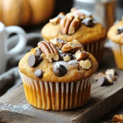 Für glutenfreie Pumpkin Chocolate Chip Muffins brauchen Sie: - 1 Tasse glutenfreies Mehl - 1 Tasse Kürbispüree aus der Dose - 1/2 Tasse brauner Zucker - 1/4 Tasse Ahornsirup - 1/4 Tasse geschmolzenes Kokosöl - 2 große Eier - 1 Teelöffel Vanilleextrakt - 1 Teelöffel Backpulver - 1/2 Teelöffel Natron - 1/2 Teelöffel Zimt - 1/4 Teelöffel Muskatnuss - 1/4 Teelöffel Salz - 1/2 Tasse halbsüße Schokoladenstückchen - 1/4 Tasse gehackte Pekannüsse (optional) Glutenfreies Mehl ist wichtig für diese Muffins. Es gibt viele Marken, aber wählen Sie eine Mischung, die Stärke und Ballaststoffe enthält. Kürbispüree gibt den Muffins Feuchtigkeit und Geschmack. Sehen Sie nach, dass es aus reinem Kürbis besteht. Ahornsirup bringt eine natürliche Süße, die gut mit dem Kürbis harmoniert. Kokosöl macht die Muffins saftig und ist eine gesunde Fette-Option. Achten Sie auf frische Zutaten. Kaufen Sie frisches Gemüse und frische Eier. Wenn Sie Schokoladenstückchen wählen, entscheiden Sie sich für eine gute Qualität. Sie können auch Zartbitterschokolade verwenden, wenn Sie es weniger süß mögen. Für die Pekannüsse, wählen Sie ungesalzene Nüsse. Diese geben einen schönen Crunch und zusätzlichen Geschmack. Zuerst heize deinen Ofen auf 175°C vor. Lege ein Muffinblech mit Papierförmchen aus oder fette es leicht ein. So kleben die Muffins nicht fest. Diese Schritte sind wichtig, damit deine Muffins gleichmäßig backen. Nimm eine große Schüssel. Füge 1 Tasse glutenfreies Mehl, 1 Teelöffel Backpulver, 1/2 Teelöffel Backnatron, 1/2 Teelöffel Zimt, 1/4 Teelöffel Muskatnuss und 1/4 Teelöffel Salz hinzu. Mische alles gut mit einem Schneebesen. Diese Mischung sorgt für den perfekten Teig. In einer anderen Schüssel gib 1 Tasse Kürbispüree, 1/2 Tasse braunen Zucker, 1/4 Tasse Ahornsirup, 1/4 Tasse geschmolzenes Kokosöl, 2 große Eier und 1 Teelöffel Vanilleextrakt. Schlage diese Zutaten gut durch, bis sie glatt sind. So verbinden sich die Aromen. Gieße die feuchten Zutaten in die Schüssel mit den trockenen Zutaten. Mische alles vorsichtig, bis es gerade so verbunden ist. Es ist okay, wenn ein paar Klumpen bleiben. Füge nun 1/2 Tasse Schokoladenstückchen und 1/4 Tasse gehackte Pekannüsse hinzu, falls du sie magst. Teile den Teig gleichmäßig auf die Muffinförmchen auf, fülle sie etwa zu 2/3 voll. Backe die Muffins im vorgeheizten Ofen für 20 bis 25 Minuten. Sie sind fertig, wenn ein Zahnstocher in der Mitte sauber herauskommt. Lass die Muffins 5 Minuten im Blech abkühlen, bevor du sie auf ein Kuchengitter legst. So bleiben sie schön fluffig und weich. Ein häufiger Fehler ist das Übermixen des Teigs. Wenn du die trockenen und feuchten Zutaten kombinierst, mische nur, bis alles gerade so vermischt ist. Zu viel Rühren macht die Muffins zäh. Ein weiterer Fehler ist das falsche Messen der Zutaten. Verwende eine Küchenwaage für genaues Messen, besonders bei glutenfreiem Mehl. Zu viel Mehl kann die Muffins trocken machen. Um perfekte Muffins zu backen, achte auf die Ofentemperatur. Heize den Ofen immer gut vor, damit die Muffins gleichmäßig aufgehen. Fülle die Muffinförmchen nur zu zwei Dritteln. So haben die Muffins genug Platz zum Aufgehen. Prüfe die Muffins nach 20 Minuten mit einem Zahnstocher; wenn er sauber herauskommt, sind sie fertig. Lass die Muffins nicht zu lange im Ofen, um ihre Feuchtigkeit zu erhalten. Serviere die Muffins warm für den besten Geschmack. Du kannst sie mit Puderzucker bestäuben, um sie festlicher zu machen. Genieße sie mit einer Tasse Kaffee oder Tee. Muffins sind auch ein toller Snack für unterwegs. Wenn du sie für Gäste bereitstellst, stelle sie auf einen schönen Teller. Das macht sie noch einladender! {{image_2}} Wenn du spezielle Ernährungsbedürfnisse hast, gibt es viele Alternativen. Du kannst die Eier mit Leinsamen ersetzen. Mische zwei Esslöffel gemahlene Leinsamen mit sechs Esslöffeln Wasser. Lass es fünf Minuten stehen, bis es dick wird. Das funktioniert gut in diesen Muffins. Für eine zuckerfreie Option kann man Erythrit oder einen anderen Zuckerersatz nehmen. Achte darauf, dass diese Produkte glutenfrei sind. Auch das Ersetzen von Kokosöl durch Apfelmus macht die Muffins saftiger und gesünder. Die Geschmäcker sind verschieden, und du kannst deine Muffins anpassen! Füge mehr Gewürze hinzu, wie Ingwer oder Muskatnuss, um einen anderen Geschmack zu erzielen. Wenn du Nüsse magst, probiere Walnüsse oder Mandeln statt Pekannüssen. Du kannst auch die Schokoladenstückchen ändern. Nutze weiße Schokolade oder sogar Zartbitterschokolade für einen intensiveren Geschmack. Für einen fruchtigen Twist, füge getrocknete Cranberries oder Rosinen hinzu. Wenn du nach mehr glutenfreien Muffins suchst, gibt es viele leckere Optionen. - Bananen-Muffins: Verwende reife Bananen für natürliche Süße und Feuchtigkeit. - Zucchini-Muffins: Zucchini macht die Muffins saftig und lecker. - Schokoladen-Muffins: Nutze glutenfreies Kakaopulver für schokoladige Muffins. Jedes dieser Rezepte ist einfach zuzubereiten und voll von Geschmack. Experimentiere mit verschiedenen Zutaten, um deine eigenen Kreationen zu machen! Um die Muffins frisch zu halten, bewahre sie in einem luftdichten Behälter auf. Das verhindert, dass sie trocken werden. Du kannst ein Stück Brot in den Behälter legen. Das hilft, die Feuchtigkeit zu bewahren. Lagere die Muffins bei Raumtemperatur, wenn du sie innerhalb von ein paar Tagen essen möchtest. Wenn du die Muffins länger aufbewahren willst, lege sie in den Kühlschrank. Das verlängert ihre Frische um einige Tage. Um die Muffins einzufrieren, packe sie in Frischhaltefolie und dann in einen Gefrierbeutel. Achte darauf, die Luft herauszudrücken. So bleiben sie bis zu drei Monate frisch. Zum Auftauen lege die Muffins einfach in den Kühlschrank oder lasse sie bei Raumtemperatur stehen. Die Haltbarkeit der Muffins beträgt etwa 3 bis 5 Tage bei Raumtemperatur. Im Kühlschrank halten sie bis zu einer Woche. Im Gefrierschrank bleiben sie bis zu drei Monate gut. Achte darauf, dass sie gut verpackt sind, um Gefrierbrand zu vermeiden. Wenn die Muffins trocken oder hart werden, ist es Zeit, sie zu entsorgen. Ja, du kannst die Muffins vegan machen. Ersetze die Eier mit Leinsamen oder Chiasamen. Mische einen Esslöffel der Samen mit drei Esslöffeln Wasser. Lass die Mischung für fünf Minuten stehen, bis sie dick wird. Nutze dann diese Mischung anstelle der Eier. Du kannst auch die Milch mit einer pflanzlichen Milch ersetzen. So bleiben die Muffins weich und lecker. Um die Muffins süßer zu machen, füge mehr braunen Zucker oder Zuckerersatz hinzu. Du kannst auch Honig oder Agavendicksaft verwenden. Diese Alternativen bringen eine angenehme Süße. Achte darauf, die Flüssigkeitsmenge leicht zu reduzieren, wenn du mehr Flüssigsüßungsmittel verwendest. So bleibt die Konsistenz der Muffins perfekt. Für diese Muffins sind glutenfreie Allzweckmehle ideal. Diese Mischungen enthalten oft Reis- und Tapiokamehl. Du kannst auch Mandelmehl oder Kokosmehl verwenden. Diese Mehle geben den Muffins einen tollen Geschmack und eine gute Textur. Achte darauf, ein Mehl zu wählen, das Xanthan oder Guarkernmehl enthält. Das sorgt für die richtige Bindung. Zusammenfassend haben wir die wichtigen Zutaten für köstliche Muffins besprochen. Ich gab Tipps zur besten Auswahl und zeigte Wege, häufige Fehler zu vermeiden. Mit einer Schritt-für-Schritt-Anleitung wird das Backen leichter. Variationen machen die Muffins spannend und anpassbar für alle. Richtiges Lagern sorgt dafür, dass die Muffins frisch bleiben. Nutze die FAQs, um deine Fragen zu klären. Jetzt kannst du leckere Muffins zubereiten und sie mit Freunden teilen!